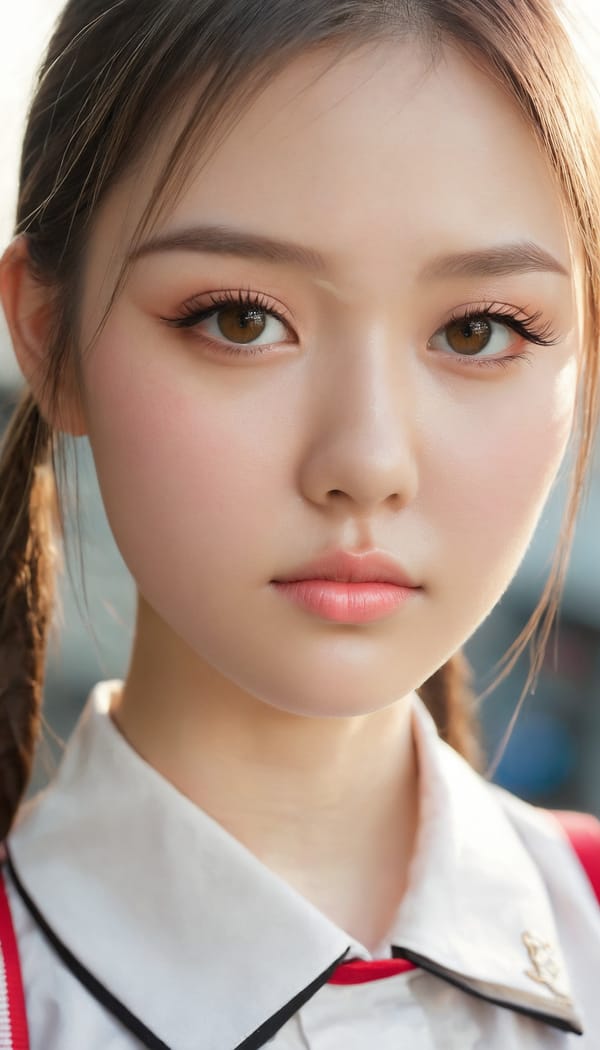 Tags: 21872187, SDXL
{"3": {"inputs": {"seed": 940151101538799, "steps": 64, "cfg": 6.16, "sampler_name": "dpmpp_2m", "scheduler": "karras", "denoise": 1.0, "model": ["27", 0], "positive": ["6", 0], "negative": ["7", 0], "latent_image": ["5", 0]}, "class_type": "KSampler"}, "4": {"inputs": {"ckpt_name": "juggernautxl.safetensors"}, "class_type": "CheckpointLoaderSimple"}, "5": {"inputs": {"width": 768, "height": 1344, "batch_size": 1}, "class_type": "EmptyLatentImage"}, "6": {"inputs": {"text": "20 year old girl, (sexy lips:1.02), (detailed face:0.99), (beautiful eyes:0.95), (slim:1.10), (temptress:1.01), (seductive pose:1.14), (blush:1.10), (pale skin:1.11), (eyelashes:1.09), (idol:1.12), (double eyelids:1.03), (cute:1.05), (seductive facial expression:1.01), (in a seductive pose:1.03), (large perky breasts:1.02), (cleavage:1.07), (thigh gap:0.98), (school uniform:1.00), choker, busy street, (candid cinema:1.04), (film:1.03), (textured skin:1.01), (skin fuzz:1.01), (detailed skin:1.04), (portra:1.00), (soft lighting:1.04), (natural looking skin:1.00), (RAW:1.02)", "clip": ["27", 1]}, "class_type": "CLIPTextEncode"}, "7": {"inputs": {"text": "(worst quality:1.14), (twisted:1.08), (low resolution:1.14), (distorted:1.06), (bad hands:1.11), (watermark:1.07), (open mouth:1.06)", "clip": ["27", 1]}, "class_type": "CLIPTextEncode"}, "8": {"inputs": {"samples": ["3", 0], "vae": ["4", 2]}, "class_type": "VAEDecode"}, "25": {"inputs": {"lora_name": "nudify_xl.safetensors", "strength_model": 0.14, "strength_clip": 0.21, "model": ["4", 0], "clip": ["4", 1]}, "class_type": "LoraLoader"}, "26": {"inputs": {"lora_name": "shirtlift_SDXL_v2.safetensors", "strength_model": 0.09, "strength_clip": 0.1, "model": ["25", 0], "clip": ["25", 1]}, "class_type": "LoraLoader"}, "27": {"inputs": {"lora_name": "PerfectEyesXL.safetensors", "strength_model": 0.16, "strength_clip": 0.09, "model": ["26", 0], "clip": ["26", 1]}, "class_type": "LoraLoader"}, "30": {"inputs": {"model_name": "4x_NMKD-Superscale-SP_178000_G.pth"}, "class_type": "UpscaleModelLoader"}, "31": {"inputs": {"upscale_model": ["30", 0], "image": ["8", 0]}, "class_type": "ImageUpscaleWithModel"}, "32": {"inputs": {"upscale_method": "lanczos", "scale_by": 0.5, "image": ["31", 0]}, "class_type": "ImageScaleBy"}, "33": {"inputs": {"pixels": ["32", 0], "vae": ["4", 2]}, "class_type": "VAEEncode"}, "34": {"inputs": {"seed": 940151101538799, "steps": 64, "cfg": 6.16, "sampler_name": "dpmpp_2m", "scheduler": "karras", "denoise": 0.3, "model": ["27", 0], "positive": ["6", 0], "negative": ["7", 0], "latent_image": ["33", 0]}, "class_type": "KSampler"}, "36": {"inputs": {"samples": ["34", 0], "vae": ["4", 2]}, "class_type": "VAEDecode"}, "39": {"inputs": {"filename_prefix": "comfyapi-1732703311746", "images": ["36", 0]}, "class_type": "SaveImage"}}