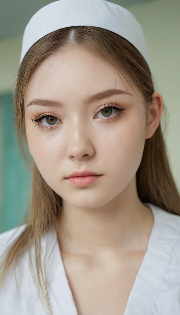 Tags: 21872187, SDXL
{"3": {"inputs": {"seed": 375779725753520, "steps": 64, "cfg": 5.1, "sampler_name": "dpmpp_2m", "scheduler": "karras", "denoise": 1.0, "model": ["27", 0], "positive": ["6", 0], "negative": ["7", 0], "latent_image": ["5", 0]}, "class_type": "KSampler"}, "4": {"inputs": {"ckpt_name": "juggernautxl.safetensors"}, "class_type": "CheckpointLoaderSimple"}, "5": {"inputs": {"width": 768, "height": 1344, "batch_size": 1}, "class_type": "EmptyLatentImage"}, "6": {"inputs": {"text": "20 year old girl, (eyelashes:1.14), (blush:1.03), (idol:1.09), (pale skin:1.01), (slim:1.08), (temptress:1.12), (cute:1.09), (detailed face:1.11), (double eyelids:1.10), (seductive pose:1.13), (seductive facial expression:1.09), (sexy lips:1.09), (beautiful eyes:1.05), (perky ass:1.13), (exposed ass:0.96), (looking back:0.99), (sexy ass:1.09), (thigh gap:0.98), (nurse in uniform:0.97) working in a hospital ward, (RAW:1.07), (film:1.06), (portra:1.01), (skin fuzz:1.01), (candid cinema:1.06), (textured skin:1.03), (natural looking skin:1.02), (detailed skin:1.06), (soft lighting:1.01)", "clip": ["27", 1]}, "class_type": "CLIPTextEncode"}, "7": {"inputs": {"text": "(worst quality:1.11), (bad hands:1.05), (twisted:1.13), (watermark:1.06), (distorted:1.08), (low resolution:1.08), (open mouth:1.09)", "clip": ["27", 1]}, "class_type": "CLIPTextEncode"}, "8": {"inputs": {"samples": ["3", 0], "vae": ["4", 2]}, "class_type": "VAEDecode"}, "25": {"inputs": {"lora_name": "nudify_xl.safetensors", "strength_model": 0.0, "strength_clip": 0.04, "model": ["4", 0], "clip": ["4", 1]}, "class_type": "LoraLoader"}, "26": {"inputs": {"lora_name": "shirtlift_SDXL_v2.safetensors", "strength_model": 0.18, "strength_clip": 0.0, "model": ["25", 0], "clip": ["25", 1]}, "class_type": "LoraLoader"}, "27": {"inputs": {"lora_name": "PerfectEyesXL.safetensors", "strength_model": 0.12, "strength_clip": 0.13, "model": ["26", 0], "clip": ["26", 1]}, "class_type": "LoraLoader"}, "30": {"inputs": {"model_name": "4x_NMKD-Superscale-SP_178000_G.pth"}, "class_type": "UpscaleModelLoader"}, "31": {"inputs": {"upscale_model": ["30", 0], "image": ["8", 0]}, "class_type": "ImageUpscaleWithModel"}, "32": {"inputs": {"upscale_method": "lanczos", "scale_by": 0.5, "image": ["31", 0]}, "class_type": "ImageScaleBy"}, "33": {"inputs": {"pixels": ["32", 0], "vae": ["4", 2]}, "class_type": "VAEEncode"}, "34": {"inputs": {"seed": 375779725753520, "steps": 64, "cfg": 5.1, "sampler_name": "dpmpp_2m", "scheduler": "karras", "denoise": 0.3, "model": ["27", 0], "positive": ["6", 0], "negative": ["7", 0], "latent_image": ["33", 0]}, "class_type": "KSampler"}, "36": {"inputs": {"samples": ["34", 0], "vae": ["4", 2]}, "class_type": "VAEDecode"}, "39": {"inputs": {"filename_prefix": "comfyapi-1731650641250", "images": ["36", 0]}, "class_type": "SaveImage"}}