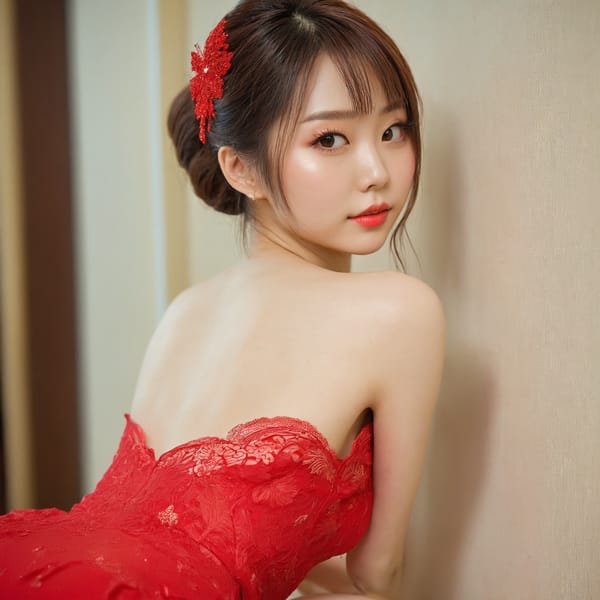 Tags: 21872187, SDXL
{"3": {"inputs": {"seed": 530541251371685, "steps": 32, "cfg": 5.29, "sampler_name": "dpmpp_2m", "scheduler": "karras", "denoise": 1.0, "model": ["27", 0], "positive": ["6", 0], "negative": ["7", 0], "latent_image": ["5", 0]}, "class_type": "KSampler"}, "4": {"inputs": {"ckpt_name": "juggernautxl.safetensors"}, "class_type": "CheckpointLoaderSimple"}, "5": {"inputs": {"width": 1024, "height": 1024, "batch_size": 1}, "class_type": "EmptyLatentImage"}, "6": {"inputs": {"text": "25 year old girl, (japanese:1.08), (chinese:1.03), (russian:1.03), (detailed face:0.96), (cute:1.06), (blush:1.02), (temptress:1.12), (pale skin:0.97), (seductive facial expression:1.08), (seductive pose:1.06), (idol:1.04), (double eyelids:0.95), (slim:1.12), (beautiful eyes:1.11), (eyelashes:1.04), (perky ass:0.96), (exposed ass:1.11), (looking back:1.12), (sexy ass:1.06), (thigh gap:1.14), (wearing a low-cut red dress:1.06) at a ballroom, (skin fuzz:1.00), (film:1.00), (detailed skin:1.01), (portra:1.06), (soft lighting:1.03), (candid cinema:1.05), (textured skin:1.08), (RAW:1.01), (natural looking skin:1.01)", "clip": ["27", 1]}, "class_type": "CLIPTextEncode"}, "7": {"inputs": {"text": "(worst quality:1.14), (low resolution:1.07), (open mouth:1.10), (watermark:1.12), (twisted:1.05), (bad hands:1.09)", "clip": ["27", 1]}, "class_type": "CLIPTextEncode"}, "8": {"inputs": {"samples": ["3", 0], "vae": ["4", 2]}, "class_type": "VAEDecode"}, "25": {"inputs": {"lora_name": "nudify_xl.safetensors", "strength_model": 0.2, "strength_clip": 0.0, "model": ["4", 0], "clip": ["4", 1]}, "class_type": "LoraLoader"}, "26": {"inputs": {"lora_name": "shirtlift_SDXL_v2.safetensors", "strength_model": 0.04, "strength_clip": 0.1, "model": ["25", 0], "clip": ["25", 1]}, "class_type": "LoraLoader"}, "27": {"inputs": {"lora_name": "PerfectEyesXL.safetensors", "strength_model": 0.18, "strength_clip": 0.13, "model": ["26", 0], "clip": ["26", 1]}, "class_type": "LoraLoader"}, "30": {"inputs": {"model_name": "4x_NMKD-Superscale-SP_178000_G.pth"}, "class_type": "UpscaleModelLoader"}, "31": {"inputs": {"upscale_model": ["30", 0], "image": ["8", 0]}, "class_type": "ImageUpscaleWithModel"}, "32": {"inputs": {"upscale_method": "lanczos", "scale_by": 0.5, "image": ["31", 0]}, "class_type": "ImageScaleBy"}, "33": {"inputs": {"pixels": ["32", 0], "vae": ["4", 2]}, "class_type": "VAEEncode"}, "34": {"inputs": {"seed": 530541251371685, "steps": 32, "cfg": 5.29, "sampler_name": "dpmpp_2m", "scheduler": "karras", "denoise": 0.3, "model": ["27", 0], "positive": ["6", 0], "negative": ["7", 0], "latent_image": ["33", 0]}, "class_type": "KSampler"}, "36": {"inputs": {"samples": ["34", 0], "vae": ["4", 2]}, "class_type": "VAEDecode"}, "39": {"inputs": {"filename_prefix": "comfyapi-1713431264013", "images": ["36", 0]}, "class_type": "SaveImage"}}