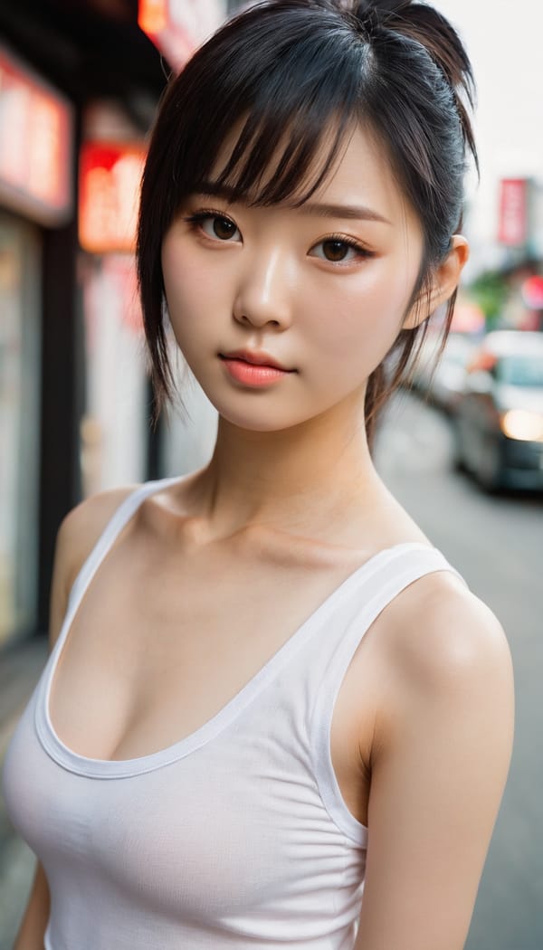 Tags: 21872187, SDXL
{"3": {"inputs": {"seed": 312015016340811, "steps": 32, "cfg": 7.91, "sampler_name": "dpmpp_2m", "scheduler": "karras", "denoise": 1.0, "model": ["27", 0], "positive": ["6", 0], "negative": ["7", 0], "latent_image": ["5", 0]}, "class_type": "KSampler"}, "4": {"inputs": {"ckpt_name": "juggernautxl.safetensors"}, "class_type": "CheckpointLoaderSimple"}, "5": {"inputs": {"width": 768, "height": 1344, "batch_size": 1}, "class_type": "EmptyLatentImage"}, "6": {"inputs": {"text": "24 year old girl, (chinese:1.12), (japanese:1.11), (seductive facial expression:0.97), (pale skin:0.96), (temptress:1.11), (blush:0.96), (sexy lips:0.96), (cute:1.08), (idol:1.14), (eyelashes:1.03), (seductive pose:1.07), (beautiful eyes:1.09), (double eyelids:0.99), (slim:1.07), (detailed face:1.05), (perky ass:1.00), (exposed ass:1.07), (looking back:1.05), (sexy ass:1.04), (thigh gap:0.99), (white tanktop:1.09), busy street, (natural looking skin:1.01), (detailed skin:1.07), (soft lighting:1.00), (RAW:1.07), (skin fuzz:1.08), (textured skin:1.06), (portra:1.01), (film:1.05), (candid cinema:1.00)", "clip": ["27", 1]}, "class_type": "CLIPTextEncode"}, "7": {"inputs": {"text": "(open mouth:1.08), (worst quality:1.14), (twisted:1.12), (low resolution:1.10), (watermark:1.14), (bad hands:1.11), (distorted:1.09)", "clip": ["27", 1]}, "class_type": "CLIPTextEncode"}, "8": {"inputs": {"samples": ["3", 0], "vae": ["4", 2]}, "class_type": "VAEDecode"}, "25": {"inputs": {"lora_name": "nudify_xl.safetensors", "strength_model": 0.19, "strength_clip": 0.02, "model": ["4", 0], "clip": ["4", 1]}, "class_type": "LoraLoader"}, "26": {"inputs": {"lora_name": "shirtlift_SDXL_v2.safetensors", "strength_model": 0.1, "strength_clip": 0.06, "model": ["25", 0], "clip": ["25", 1]}, "class_type": "LoraLoader"}, "27": {"inputs": {"lora_name": "PerfectEyesXL.safetensors", "strength_model": 0.15, "strength_clip": 0.0, "model": ["26", 0], "clip": ["26", 1]}, "class_type": "LoraLoader"}, "30": {"inputs": {"model_name": "4x_NMKD-Superscale-SP_178000_G.pth"}, "class_type": "UpscaleModelLoader"}, "31": {"inputs": {"upscale_model": ["30", 0], "image": ["8", 0]}, "class_type": "ImageUpscaleWithModel"}, "32": {"inputs": {"upscale_method": "lanczos", "scale_by": 0.5, "image": ["31", 0]}, "class_type": "ImageScaleBy"}, "33": {"inputs": {"pixels": ["32", 0], "vae": ["4", 2]}, "class_type": "VAEEncode"}, "34": {"inputs": {"seed": 312015016340811, "steps": 32, "cfg": 7.91, "sampler_name": "dpmpp_2m", "scheduler": "karras", "denoise": 0.3, "model": ["27", 0], "positive": ["6", 0], "negative": ["7", 0], "latent_image": ["33", 0]}, "class_type": "KSampler"}, "36": {"inputs": {"samples": ["34", 0], "vae": ["4", 2]}, "class_type": "VAEDecode"}, "39": {"inputs": {"filename_prefix": "comfyapi-1718143706360", "images": ["36", 0]}, "class_type": "SaveImage"}}