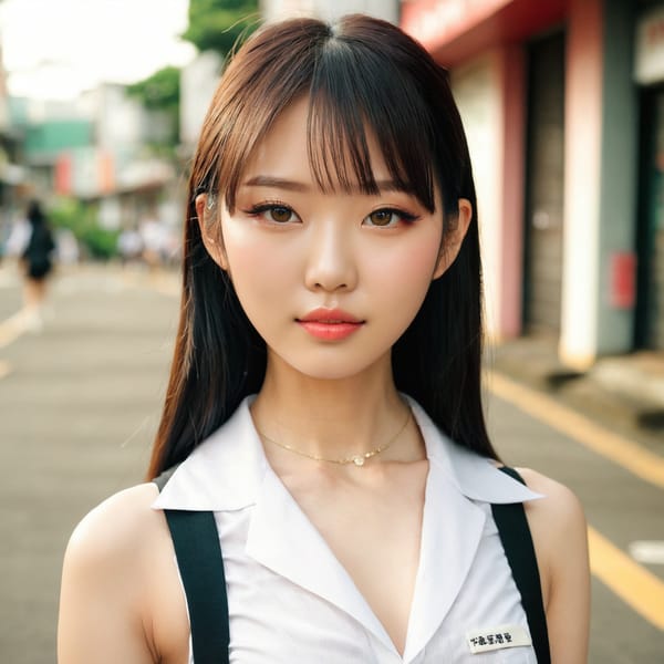 Tags: 21872187, SDXL
{"3": {"inputs": {"seed": 367468002443792, "steps": 64, "cfg": 7.79, "sampler_name": "dpmpp_2m", "scheduler": "karras", "denoise": 1.0, "model": ["27", 0], "positive": ["6", 0], "negative": ["7", 0], "latent_image": ["5", 0]}, "class_type": "KSampler"}, "4": {"inputs": {"ckpt_name": "juggernautxl.safetensors"}, "class_type": "CheckpointLoaderSimple"}, "5": {"inputs": {"width": 1024, "height": 1024, "batch_size": 1}, "class_type": "EmptyLatentImage"}, "6": {"inputs": {"text": "25 year old girl, (taiwanese:0.96), (sexy lips:1.05), (double eyelids:1.09), (detailed face:0.95), (blush:1.04), (beautiful eyes:1.12), (slim:1.05), (seductive pose:1.07), (cute:1.10), (seductive facial expression:1.08), (temptress:1.10), (eyelashes:1.08), (pale skin:1.08), (idol:1.06), (on all fours:1.10), (spreading ass cheeks:0.99), (from behind:1.03), (backboob:0.97), (school uniform:1.04), choker, busy street, (detailed skin:1.06), (film:1.04), (soft lighting:1.02), (RAW:1.09), (candid cinema:1.04), (textured skin:1.08), (natural looking skin:1.00), (skin fuzz:1.06), (portra:1.09)", "clip": ["27", 1]}, "class_type": "CLIPTextEncode"}, "7": {"inputs": {"text": "(watermark:1.10), (twisted:1.05), (worst quality:1.08), (distorted:1.08), (open mouth:1.05), (low resolution:1.06), (bad hands:1.09)", "clip": ["27", 1]}, "class_type": "CLIPTextEncode"}, "8": {"inputs": {"samples": ["3", 0], "vae": ["4", 2]}, "class_type": "VAEDecode"}, "25": {"inputs": {"lora_name": "nudify_xl.safetensors", "strength_model": 0.04, "strength_clip": 0.34, "model": ["4", 0], "clip": ["4", 1]}, "class_type": "LoraLoader"}, "26": {"inputs": {"lora_name": "shirtlift_SDXL_v2.safetensors", "strength_model": 0.02, "strength_clip": 0.09, "model": ["25", 0], "clip": ["25", 1]}, "class_type": "LoraLoader"}, "27": {"inputs": {"lora_name": "PerfectEyesXL.safetensors", "strength_model": 0.18, "strength_clip": 0.05, "model": ["26", 0], "clip": ["26", 1]}, "class_type": "LoraLoader"}, "30": {"inputs": {"model_name": "4x_NMKD-Superscale-SP_178000_G.pth"}, "class_type": "UpscaleModelLoader"}, "31": {"inputs": {"upscale_model": ["30", 0], "image": ["8", 0]}, "class_type": "ImageUpscaleWithModel"}, "32": {"inputs": {"upscale_method": "lanczos", "scale_by": 0.5, "image": ["31", 0]}, "class_type": "ImageScaleBy"}, "33": {"inputs": {"pixels": ["32", 0], "vae": ["4", 2]}, "class_type": "VAEEncode"}, "34": {"inputs": {"seed": 367468002443792, "steps": 64, "cfg": 7.79, "sampler_name": "dpmpp_2m", "scheduler": "karras", "denoise": 0.3, "model": ["27", 0], "positive": ["6", 0], "negative": ["7", 0], "latent_image": ["33", 0]}, "class_type": "KSampler"}, "36": {"inputs": {"samples": ["34", 0], "vae": ["4", 2]}, "class_type": "VAEDecode"}, "39": {"inputs": {"filename_prefix": "comfyapi-1731277248653", "images": ["36", 0]}, "class_type": "SaveImage"}}