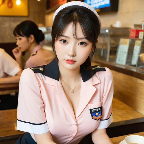 Tags: 21872187, SDXL
{"3": {"inputs": {"seed": 298466746970975, "steps": 64, "cfg": 6.44, "sampler_name": "dpmpp_2m", "scheduler": "karras", "denoise": 1.0, "model": ["27", 0], "positive": ["6", 0], "negative": ["7", 0], "latent_image": ["5", 0]}, "class_type": "KSampler"}, "4": {"inputs": {"ckpt_name": "leosamsHelloworldSDXL_helloworldSDXL32DPO.safetensors"}, "class_type": "CheckpointLoaderSimple"}, "5": {"inputs": {"width": 1024, "height": 1024, "batch_size": 1}, "class_type": "EmptyLatentImage"}, "6": {"inputs": {"text": "24 year old girl, (taiwanese:1.08), (korean:1.13), (japanese:1.06), (pale skin:1.11), (beautiful eyes:1.09), (idol:0.99), (sexy lips:1.10), (detailed face:0.98), (eyelashes:1.12), (temptress:1.10), (seductive facial expression:0.95), (double eyelids:1.04), (cute:1.09), (blush:1.09), (seductive pose:0.97), (slim:1.14), (in a seductive pose:0.98), (large perky breasts:0.98), (cleavage:1.03), (thigh gap:1.03), (a waitress in uniform:1.13) working at a restaurant, (skin fuzz:1.03), (textured skin:1.07), (natural looking skin:1.02), (RAW:1.07), (portra:1.01), (film:1.05), (soft lighting:1.03), (detailed skin:1.00), (candid cinema:1.03)", "clip": ["27", 1]}, "class_type": "CLIPTextEncode"}, "7": {"inputs": {"text": "(twisted:1.07), (low resolution:1.05), (bad hands:1.10), (watermark:1.11), (worst quality:1.05), (distorted:1.09), (open mouth:1.14)", "clip": ["27", 1]}, "class_type": "CLIPTextEncode"}, "8": {"inputs": {"samples": ["3", 0], "vae": ["4", 2]}, "class_type": "VAEDecode"}, "25": {"inputs": {"lora_name": "nudify_xl.safetensors", "strength_model": 0.39, "strength_clip": 0.29, "model": ["4", 0], "clip": ["4", 1]}, "class_type": "LoraLoader"}, "26": {"inputs": {"lora_name": "shirtlift_SDXL_v2.safetensors", "strength_model": 0.06, "strength_clip": 0.08, "model": ["25", 0], "clip": ["25", 1]}, "class_type": "LoraLoader"}, "27": {"inputs": {"lora_name": "PerfectEyesXL.safetensors", "strength_model": 0.05, "strength_clip": 0.15, "model": ["26", 0], "clip": ["26", 1]}, "class_type": "LoraLoader"}, "30": {"inputs": {"model_name": "4x_NMKD-Superscale-SP_178000_G.pth"}, "class_type": "UpscaleModelLoader"}, "31": {"inputs": {"upscale_model": ["30", 0], "image": ["8", 0]}, "class_type": "ImageUpscaleWithModel"}, "32": {"inputs": {"upscale_method": "lanczos", "scale_by": 0.5, "image": ["31", 0]}, "class_type": "ImageScaleBy"}, "33": {"inputs": {"pixels": ["32", 0], "vae": ["4", 2]}, "class_type": "VAEEncode"}, "34": {"inputs": {"seed": 298466746970975, "steps": 64, "cfg": 6.44, "sampler_name": "dpmpp_2m", "scheduler": "karras", "denoise": 0.3, "model": ["27", 0], "positive": ["6", 0], "negative": ["7", 0], "latent_image": ["33", 0]}, "class_type": "KSampler"}, "36": {"inputs": {"samples": ["34", 0], "vae": ["4", 2]}, "class_type": "VAEDecode"}, "39": {"inputs": {"filename_prefix": "comfyapi-1707771051614", "images": ["36", 0]}, "class_type": "SaveImage"}}