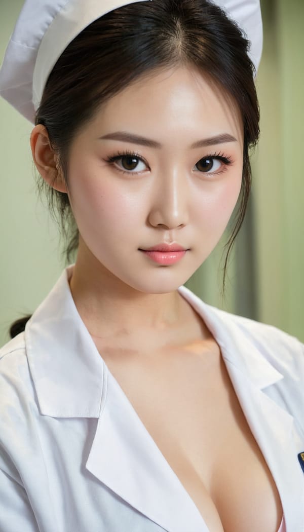 Tags: 21872187, SDXL
{"3": {"inputs": {"seed": 798924305514994, "steps": 64, "cfg": 6.57, "sampler_name": "dpmpp_2m", "scheduler": "karras", "denoise": 1.0, "model": ["27", 0], "positive": ["6", 0], "negative": ["7", 0], "latent_image": ["5", 0]}, "class_type": "KSampler"}, "4": {"inputs": {"ckpt_name": "juggernautXL_v8Rundiffusion.safetensors"}, "class_type": "CheckpointLoaderSimple"}, "5": {"inputs": {"width": 768, "height": 1344, "batch_size": 1}, "class_type": "EmptyLatentImage"}, "6": {"inputs": {"text": "22 year old girl, (taiwanese:1.12), (seductive facial expression:0.98), (eyelashes:0.95), (cute:1.14), (sexy lips:1.06), (idol:1.05), (detailed face:0.95), (blush:1.08), (slim:1.10), (double eyelids:1.08), (beautiful eyes:1.04), (pale skin:0.96), (seductive pose:0.95), (temptress:1.07), (in a seductive pose:1.05), (large perky breasts:0.99), (cleavage:0.95), (thigh gap:1.07), (nurse in uniform:1.13) working in a hospital ward, (detailed skin:1.07), (film:1.07), (RAW:1.00), (candid cinema:1.00), (portra:1.01), (textured skin:1.03), (skin fuzz:1.00), (natural looking skin:1.09), (soft lighting:1.01)", "clip": ["27", 1]}, "class_type": "CLIPTextEncode"}, "7": {"inputs": {"text": "(open mouth:1.13), (distorted:1.08), (twisted:1.12), (low resolution:1.08), (worst quality:1.11), (watermark:1.09), (bad hands:1.11)", "clip": ["27", 1]}, "class_type": "CLIPTextEncode"}, "8": {"inputs": {"samples": ["3", 0], "vae": ["4", 2]}, "class_type": "VAEDecode"}, "25": {"inputs": {"lora_name": "nudify_xl.safetensors", "strength_model": 0.0, "strength_clip": 0.3, "model": ["4", 0], "clip": ["4", 1]}, "class_type": "LoraLoader"}, "26": {"inputs": {"lora_name": "shirtlift_SDXL_v2.safetensors", "strength_model": 0.01, "strength_clip": 0.06, "model": ["25", 0], "clip": ["25", 1]}, "class_type": "LoraLoader"}, "27": {"inputs": {"lora_name": "PerfectEyesXL.safetensors", "strength_model": 0.16, "strength_clip": 0.11, "model": ["26", 0], "clip": ["26", 1]}, "class_type": "LoraLoader"}, "30": {"inputs": {"model_name": "4x_NMKD-Superscale-SP_178000_G.pth"}, "class_type": "UpscaleModelLoader"}, "31": {"inputs": {"upscale_model": ["30", 0], "image": ["8", 0]}, "class_type": "ImageUpscaleWithModel"}, "32": {"inputs": {"upscale_method": "lanczos", "scale_by": 0.5, "image": ["31", 0]}, "class_type": "ImageScaleBy"}, "33": {"inputs": {"pixels": ["32", 0], "vae": ["4", 2]}, "class_type": "VAEEncode"}, "34": {"inputs": {"seed": 798924305514994, "steps": 64, "cfg": 6.57, "sampler_name": "dpmpp_2m", "scheduler": "karras", "denoise": 0.3, "model": ["27", 0], "positive": ["6", 0], "negative": ["7", 0], "latent_image": ["33", 0]}, "class_type": "KSampler"}, "36": {"inputs": {"samples": ["34", 0], "vae": ["4", 2]}, "class_type": "VAEDecode"}, "39": {"inputs": {"filename_prefix": "comfyapi-1708218667623", "images": ["36", 0]}, "class_type": "SaveImage"}}