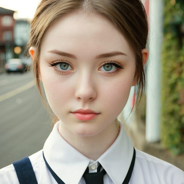 Tags: 21872187, SDXL
{"3": {"inputs": {"seed": 423253972746127, "steps": 32, "cfg": 7.86, "sampler_name": "dpmpp_2m", "scheduler": "karras", "denoise": 1.0, "model": ["27", 0], "positive": ["6", 0], "negative": ["7", 0], "latent_image": ["5", 0]}, "class_type": "KSampler"}, "4": {"inputs": {"ckpt_name": "juggernautxl.safetensors"}, "class_type": "CheckpointLoaderSimple"}, "5": {"inputs": {"width": 1024, "height": 1024, "batch_size": 1}, "class_type": "EmptyLatentImage"}, "6": {"inputs": {"text": "18 year old girl, (double eyelids:0.99), (pale skin:1.13), (beautiful eyes:1.14), (cute:1.13), (slim:1.14), (temptress:1.08), (seductive facial expression:1.04), (seductive pose:1.10), (eyelashes:1.13), (blush:1.00), (detailed face:1.11), (sexy lips:1.00), (in a seductive pose:0.95), (large perky breasts:1.02), (cleavage:1.12), (thigh gap:0.96), (school uniform:1.10), choker, busy street, (skin fuzz:1.02), (film:1.03), (RAW:1.06), (natural looking skin:1.04), (textured skin:1.05), (portra:1.06), (candid cinema:1.06), (soft lighting:1.03), (detailed skin:1.05)", "clip": ["27", 1]}, "class_type": "CLIPTextEncode"}, "7": {"inputs": {"text": "(open mouth:1.06), (worst quality:1.06), (watermark:1.08), (twisted:1.07), (distorted:1.11), (bad hands:1.13), (low resolution:1.13)", "clip": ["27", 1]}, "class_type": "CLIPTextEncode"}, "8": {"inputs": {"samples": ["3", 0], "vae": ["4", 2]}, "class_type": "VAEDecode"}, "25": {"inputs": {"lora_name": "nudify_xl.safetensors", "strength_model": 0.27, "strength_clip": 0.27, "model": ["4", 0], "clip": ["4", 1]}, "class_type": "LoraLoader"}, "26": {"inputs": {"lora_name": "shirtlift_SDXL_v2.safetensors", "strength_model": 0.04, "strength_clip": 0.11, "model": ["25", 0], "clip": ["25", 1]}, "class_type": "LoraLoader"}, "27": {"inputs": {"lora_name": "PerfectEyesXL.safetensors", "strength_model": 0.19, "strength_clip": 0.08, "model": ["26", 0], "clip": ["26", 1]}, "class_type": "LoraLoader"}, "30": {"inputs": {"model_name": "4x_NMKD-Superscale-SP_178000_G.pth"}, "class_type": "UpscaleModelLoader"}, "31": {"inputs": {"upscale_model": ["30", 0], "image": ["8", 0]}, "class_type": "ImageUpscaleWithModel"}, "32": {"inputs": {"upscale_method": "lanczos", "scale_by": 0.5, "image": ["31", 0]}, "class_type": "ImageScaleBy"}, "33": {"inputs": {"pixels": ["32", 0], "vae": ["4", 2]}, "class_type": "VAEEncode"}, "34": {"inputs": {"seed": 423253972746127, "steps": 32, "cfg": 7.86, "sampler_name": "dpmpp_2m", "scheduler": "karras", "denoise": 0.3, "model": ["27", 0], "positive": ["6", 0], "negative": ["7", 0], "latent_image": ["33", 0]}, "class_type": "KSampler"}, "36": {"inputs": {"samples": ["34", 0], "vae": ["4", 2]}, "class_type": "VAEDecode"}, "39": {"inputs": {"filename_prefix": "comfyapi-1726628976992", "images": ["36", 0]}, "class_type": "SaveImage"}}