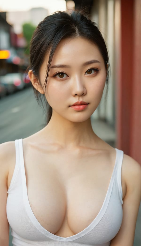 Tags: 21872187, SDXL
{"3": {"inputs": {"seed": 964276086511745, "steps": 64, "cfg": 5.75, "sampler_name": "dpmpp_2m", "scheduler": "karras", "denoise": 1.0, "model": ["27", 0], "positive": ["6", 0], "negative": ["7", 0], "latent_image": ["5", 0]}, "class_type": "KSampler"}, "4": {"inputs": {"ckpt_name": "juggernautxl.safetensors"}, "class_type": "CheckpointLoaderSimple"}, "5": {"inputs": {"width": 768, "height": 1344, "batch_size": 1}, "class_type": "EmptyLatentImage"}, "6": {"inputs": {"text": "28 year old girl, (chinese:1.00), (ukrainian:1.06), (sexy lips:0.96), (double eyelids:1.01), (seductive pose:1.11), (slim:0.96), (beautiful eyes:1.04), (seductive facial expression:1.06), (idol:1.02), (detailed face:1.10), (pale skin:1.12), (eyelashes:1.01), (temptress:1.01), (cute:0.98), (in a seductive pose:1.00), (large perky breasts:0.97), (cleavage:1.13), (thigh gap:1.08), (white tanktop:1.05), busy street, (natural looking skin:1.00), (film:1.05), (RAW:1.08), (textured skin:1.06), (candid cinema:1.00), (portra:1.02), (detailed skin:1.05), (soft lighting:1.09), (skin fuzz:1.02)", "clip": ["27", 1]}, "class_type": "CLIPTextEncode"}, "7": {"inputs": {"text": "(open mouth:1.08), (worst quality:1.09), (low resolution:1.09), (twisted:1.08), (watermark:1.13), (distorted:1.09), (bad hands:1.09)", "clip": ["27", 1]}, "class_type": "CLIPTextEncode"}, "8": {"inputs": {"samples": ["3", 0], "vae": ["4", 2]}, "class_type": "VAEDecode"}, "25": {"inputs": {"lora_name": "nudify_xl.safetensors", "strength_model": 0.39, "strength_clip": 0.32, "model": ["4", 0], "clip": ["4", 1]}, "class_type": "LoraLoader"}, "26": {"inputs": {"lora_name": "shirtlift_SDXL_v2.safetensors", "strength_model": 0.17, "strength_clip": 0.04, "model": ["25", 0], "clip": ["25", 1]}, "class_type": "LoraLoader"}, "27": {"inputs": {"lora_name": "PerfectEyesXL.safetensors", "strength_model": 0.07, "strength_clip": 0.05, "model": ["26", 0], "clip": ["26", 1]}, "class_type": "LoraLoader"}, "30": {"inputs": {"model_name": "4x_NMKD-Superscale-SP_178000_G.pth"}, "class_type": "UpscaleModelLoader"}, "31": {"inputs": {"upscale_model": ["30", 0], "image": ["8", 0]}, "class_type": "ImageUpscaleWithModel"}, "32": {"inputs": {"upscale_method": "lanczos", "scale_by": 0.5, "image": ["31", 0]}, "class_type": "ImageScaleBy"}, "33": {"inputs": {"pixels": ["32", 0], "vae": ["4", 2]}, "class_type": "VAEEncode"}, "34": {"inputs": {"seed": 964276086511745, "steps": 64, "cfg": 5.75, "sampler_name": "dpmpp_2m", "scheduler": "karras", "denoise": 0.3, "model": ["27", 0], "positive": ["6", 0], "negative": ["7", 0], "latent_image": ["33", 0]}, "class_type": "KSampler"}, "36": {"inputs": {"samples": ["34", 0], "vae": ["4", 2]}, "class_type": "VAEDecode"}, "39": {"inputs": {"filename_prefix": "comfyapi-1731680095924", "images": ["36", 0]}, "class_type": "SaveImage"}}