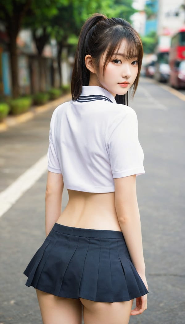 Tags: 21872187, SDXL
{"3": {"inputs": {"seed": 207783989961482, "steps": 64, "cfg": 6.49, "sampler_name": "dpmpp_2m", "scheduler": "karras", "denoise": 1.0, "model": ["27", 0], "positive": ["6", 0], "negative": ["7", 0], "latent_image": ["5", 0]}, "class_type": "KSampler"}, "4": {"inputs": {"ckpt_name": "helloworldxl.safetensors"}, "class_type": "CheckpointLoaderSimple"}, "5": {"inputs": {"width": 768, "height": 1344, "batch_size": 1}, "class_type": "EmptyLatentImage"}, "6": {"inputs": {"text": "19 year old girl, (taiwanese:0.95), (slim:1.14), (cute:1.13), (beautiful eyes:1.11), (seductive pose:1.07), (eyelashes:1.12), (temptress:1.08), (pale skin:1.03), (detailed face:1.10), (seductive facial expression:1.04), (blush:1.04), (sexy lips:1.03), (double eyelids:1.12), (idol:1.01), (perky ass:0.95), (exposed ass:1.01), (looking back:1.09), (sexy ass:1.08), (thigh gap:1.12), (school uniform:0.98), choker, busy street, (skin fuzz:1.00), (natural looking skin:1.04), (RAW:1.08), (detailed skin:1.01), (portra:1.01), (candid cinema:1.04), (textured skin:1.02), (soft lighting:1.07), (film:1.05)", "clip": ["27", 1]}, "class_type": "CLIPTextEncode"}, "7": {"inputs": {"text": "(twisted:1.12), (bad hands:1.09), (worst quality:1.06), (distorted:1.09), (low resolution:1.14), (open mouth:1.07), (watermark:1.07)", "clip": ["27", 1]}, "class_type": "CLIPTextEncode"}, "8": {"inputs": {"samples": ["3", 0], "vae": ["4", 2]}, "class_type": "VAEDecode"}, "25": {"inputs": {"lora_name": "nudify_xl.safetensors", "strength_model": 0.15, "strength_clip": 0.08, "model": ["4", 0], "clip": ["4", 1]}, "class_type": "LoraLoader"}, "26": {"inputs": {"lora_name": "shirtlift_SDXL_v2.safetensors", "strength_model": 0.16, "strength_clip": 0.04, "model": ["25", 0], "clip": ["25", 1]}, "class_type": "LoraLoader"}, "27": {"inputs": {"lora_name": "PerfectEyesXL.safetensors", "strength_model": 0.16, "strength_clip": 0.07, "model": ["26", 0], "clip": ["26", 1]}, "class_type": "LoraLoader"}, "30": {"inputs": {"model_name": "4x_NMKD-Superscale-SP_178000_G.pth"}, "class_type": "UpscaleModelLoader"}, "31": {"inputs": {"upscale_model": ["30", 0], "image": ["8", 0]}, "class_type": "ImageUpscaleWithModel"}, "32": {"inputs": {"upscale_method": "lanczos", "scale_by": 0.5, "image": ["31", 0]}, "class_type": "ImageScaleBy"}, "33": {"inputs": {"pixels": ["32", 0], "vae": ["4", 2]}, "class_type": "VAEEncode"}, "34": {"inputs": {"seed": 207783989961482, "steps": 64, "cfg": 6.49, "sampler_name": "dpmpp_2m", "scheduler": "karras", "denoise": 0.3, "model": ["27", 0], "positive": ["6", 0], "negative": ["7", 0], "latent_image": ["33", 0]}, "class_type": "KSampler"}, "36": {"inputs": {"samples": ["34", 0], "vae": ["4", 2]}, "class_type": "VAEDecode"}, "39": {"inputs": {"filename_prefix": "comfyapi-1716645181658", "images": ["36", 0]}, "class_type": "SaveImage"}}