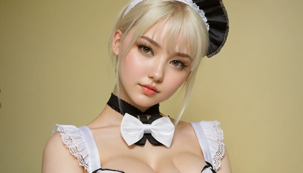 Tags: 21872187, SDXL
{"3": {"inputs": {"seed": 184670311230349, "steps": 64, "cfg": 6.99, "sampler_name": "dpmpp_2m", "scheduler": "karras", "denoise": 1.0, "model": ["27", 0], "positive": ["6", 0], "negative": ["7", 0], "latent_image": ["5", 0]}, "class_type": "KSampler"}, "4": {"inputs": {"ckpt_name": "juggernautxl.safetensors"}, "class_type": "CheckpointLoaderSimple"}, "5": {"inputs": {"width": 1344, "height": 768, "batch_size": 1}, "class_type": "EmptyLatentImage"}, "6": {"inputs": {"text": "21 year old girl, (ukrainian:1.06), (cute:1.06), (detailed face:1.00), (seductive pose:1.12), (sexy lips:1.11), (slim:1.07), (temptress:1.07), (seductive facial expression:1.03), (beautiful eyes:1.05), (idol:1.03), (double eyelids:1.11), (pale skin:0.96), (eyelashes:1.00), (in a seductive pose:1.01), (large perky breasts:1.09), (cleavage:1.10), (thigh gap:0.96), in a (skimpy maid costume:0.95) working at a maid cafe, choker, bowtie, headband, pleated skirt, (skin fuzz:1.07), (detailed skin:1.00), (textured skin:1.02), (candid cinema:1.04), (natural looking skin:1.09), (film:1.08), (RAW:1.05), (soft lighting:1.04), (portra:1.03)", "clip": ["27", 1]}, "class_type": "CLIPTextEncode"}, "7": {"inputs": {"text": "(bad hands:1.08), (distorted:1.14), (twisted:1.12), (low resolution:1.08), (watermark:1.12), (open mouth:1.13), (worst quality:1.14)", "clip": ["27", 1]}, "class_type": "CLIPTextEncode"}, "8": {"inputs": {"samples": ["3", 0], "vae": ["4", 2]}, "class_type": "VAEDecode"}, "25": {"inputs": {"lora_name": "nudify_xl.safetensors", "strength_model": 0.39, "strength_clip": 0.04, "model": ["4", 0], "clip": ["4", 1]}, "class_type": "LoraLoader"}, "26": {"inputs": {"lora_name": "shirtlift_SDXL_v2.safetensors", "strength_model": 0.15, "strength_clip": 0.08, "model": ["25", 0], "clip": ["25", 1]}, "class_type": "LoraLoader"}, "27": {"inputs": {"lora_name": "PerfectEyesXL.safetensors", "strength_model": 0.14, "strength_clip": 0.0, "model": ["26", 0], "clip": ["26", 1]}, "class_type": "LoraLoader"}, "30": {"inputs": {"model_name": "4x_NMKD-Superscale-SP_178000_G.pth"}, "class_type": "UpscaleModelLoader"}, "31": {"inputs": {"upscale_model": ["30", 0], "image": ["8", 0]}, "class_type": "ImageUpscaleWithModel"}, "32": {"inputs": {"upscale_method": "lanczos", "scale_by": 0.5, "image": ["31", 0]}, "class_type": "ImageScaleBy"}, "33": {"inputs": {"pixels": ["32", 0], "vae": ["4", 2]}, "class_type": "VAEEncode"}, "34": {"inputs": {"seed": 184670311230349, "steps": 64, "cfg": 6.99, "sampler_name": "dpmpp_2m", "scheduler": "karras", "denoise": 0.3, "model": ["27", 0], "positive": ["6", 0], "negative": ["7", 0], "latent_image": ["33", 0]}, "class_type": "KSampler"}, "36": {"inputs": {"samples": ["34", 0], "vae": ["4", 2]}, "class_type": "VAEDecode"}, "39": {"inputs": {"filename_prefix": "comfyapi-1734480021854", "images": ["36", 0]}, "class_type": "SaveImage"}}