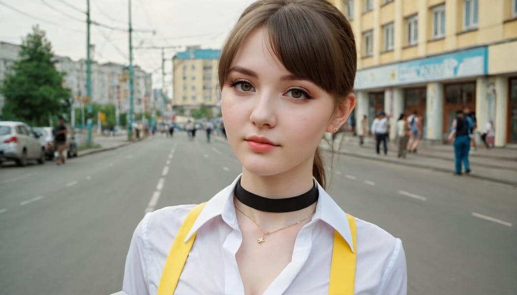 Tags: 21872187, SDXL
{"3": {"inputs": {"seed": 300738675345179, "steps": 64, "cfg": 6.86, "sampler_name": "dpmpp_2m", "scheduler": "karras", "denoise": 1.0, "model": ["27", 0], "positive": ["6", 0], "negative": ["7", 0], "latent_image": ["5", 0]}, "class_type": "KSampler"}, "4": {"inputs": {"ckpt_name": "juggernautXL_v7Rundiffusion.safetensors"}, "class_type": "CheckpointLoaderSimple"}, "5": {"inputs": {"width": 1344, "height": 768, "batch_size": 1}, "class_type": "EmptyLatentImage"}, "6": {"inputs": {"text": "21 year old girl, (ukrainian:1.13), (blush:0.97), (sexy lips:1.08), (temptress:1.13), (pale skin:1.07), (double eyelids:0.97), (eyelashes:0.95), (cute:0.99), (idol:1.03), (seductive pose:1.07), (slim:1.01), (beautiful eyes:0.97), (detailed face:1.04), (seductive facial expression:1.09), (in a seductive pose:0.97), (large perky breasts:1.12), (cleavage:1.08), (thigh gap:1.04), (school uniform:0.95), choker, busy street, (candid cinema:1.03), (portra:1.02), (film:1.08), (detailed skin:1.04), (soft lighting:1.08), (textured skin:1.08), (natural looking skin:1.01), (RAW:1.07), (skin fuzz:1.04)", "clip": ["27", 1]}, "class_type": "CLIPTextEncode"}, "7": {"inputs": {"text": "(distorted:1.12), (worst quality:1.11), (open mouth:1.14), (twisted:1.08), (bad hands:1.10), (low resolution:1.09), (watermark:1.09)", "clip": ["27", 1]}, "class_type": "CLIPTextEncode"}, "8": {"inputs": {"samples": ["3", 0], "vae": ["4", 2]}, "class_type": "VAEDecode"}, "25": {"inputs": {"lora_name": "nudify_xl.safetensors", "strength_model": 0.11, "strength_clip": 0.24, "model": ["4", 0], "clip": ["4", 1]}, "class_type": "LoraLoader"}, "26": {"inputs": {"lora_name": "shirtlift_SDXL_v2.safetensors", "strength_model": 0.11, "strength_clip": 0.15, "model": ["25", 0], "clip": ["25", 1]}, "class_type": "LoraLoader"}, "27": {"inputs": {"lora_name": "PerfectEyesXL.safetensors", "strength_model": 0.09, "strength_clip": 0.1, "model": ["26", 0], "clip": ["26", 1]}, "class_type": "LoraLoader"}, "30": {"inputs": {"model_name": "4x_NMKD-Superscale-SP_178000_G.pth"}, "class_type": "UpscaleModelLoader"}, "31": {"inputs": {"upscale_model": ["30", 0], "image": ["8", 0]}, "class_type": "ImageUpscaleWithModel"}, "32": {"inputs": {"upscale_method": "lanczos", "scale_by": 0.5, "image": ["31", 0]}, "class_type": "ImageScaleBy"}, "33": {"inputs": {"pixels": ["32", 0], "vae": ["4", 2]}, "class_type": "VAEEncode"}, "34": {"inputs": {"seed": 300738675345179, "steps": 64, "cfg": 6.86, "sampler_name": "dpmpp_2m", "scheduler": "karras", "denoise": 0.3, "model": ["27", 0], "positive": ["6", 0], "negative": ["7", 0], "latent_image": ["33", 0]}, "class_type": "KSampler"}, "36": {"inputs": {"samples": ["34", 0], "vae": ["4", 2]}, "class_type": "VAEDecode"}, "39": {"inputs": {"filename_prefix": "comfyapi-1704637127337", "images": ["36", 0]}, "class_type": "SaveImage"}}