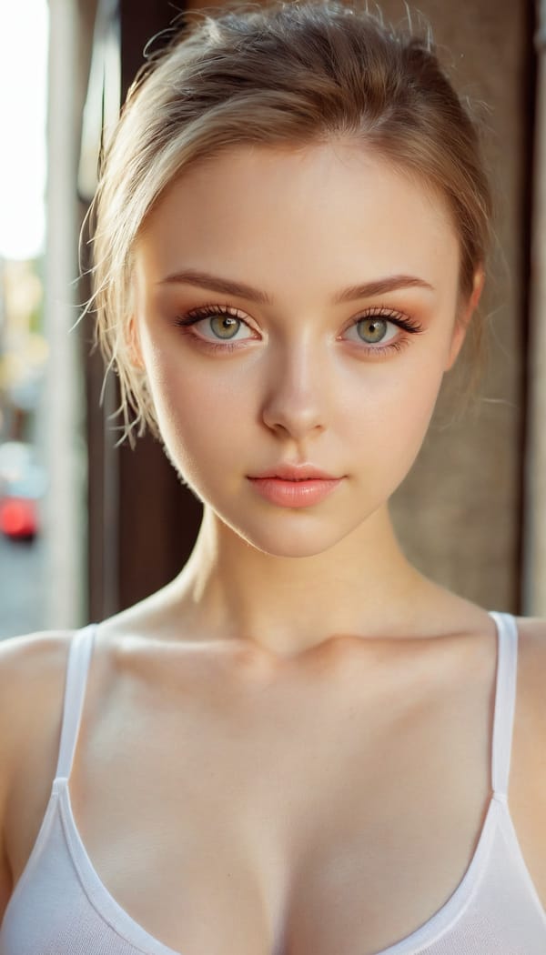 Tags: 21872187, SDXL
{"3": {"inputs": {"seed": 401936574735045, "steps": 32, "cfg": 7.03, "sampler_name": "dpmpp_2m", "scheduler": "karras", "denoise": 1.0, "model": ["27", 0], "positive": ["6", 0], "negative": ["7", 0], "latent_image": ["5", 0]}, "class_type": "KSampler"}, "4": {"inputs": {"ckpt_name": "juggernautxl.safetensors"}, "class_type": "CheckpointLoaderSimple"}, "5": {"inputs": {"width": 768, "height": 1344, "batch_size": 1}, "class_type": "EmptyLatentImage"}, "6": {"inputs": {"text": "21 year old girl, (ukrainian:1.00), (beautiful eyes:1.04), (cute:1.12), (seductive facial expression:1.02), (slim:0.96), (idol:1.09), (blush:1.10), (temptress:0.96), (double eyelids:1.12), (pale skin:1.09), (seductive pose:1.02), (detailed face:0.97), (eyelashes:0.96), (sexy lips:1.06), (in a seductive pose:1.01), (large perky breasts:1.08), (cleavage:1.04), (thigh gap:1.13), (white tanktop:1.11), busy street, (portra:1.07), (film:1.01), (candid cinema:1.06), (skin fuzz:1.07), (soft lighting:1.04), (textured skin:1.07), (natural looking skin:1.09), (detailed skin:1.08), (RAW:1.09)", "clip": ["27", 1]}, "class_type": "CLIPTextEncode"}, "7": {"inputs": {"text": "(distorted:1.14), (twisted:1.05), (watermark:1.11), (low resolution:1.07), (open mouth:1.08), (worst quality:1.08), (bad hands:1.08)", "clip": ["27", 1]}, "class_type": "CLIPTextEncode"}, "8": {"inputs": {"samples": ["3", 0], "vae": ["4", 2]}, "class_type": "VAEDecode"}, "25": {"inputs": {"lora_name": "nudify_xl.safetensors", "strength_model": 0.1, "strength_clip": 0.15, "model": ["4", 0], "clip": ["4", 1]}, "class_type": "LoraLoader"}, "26": {"inputs": {"lora_name": "shirtlift_SDXL_v2.safetensors", "strength_model": 0.04, "strength_clip": 0.03, "model": ["25", 0], "clip": ["25", 1]}, "class_type": "LoraLoader"}, "27": {"inputs": {"lora_name": "PerfectEyesXL.safetensors", "strength_model": 0.02, "strength_clip": 0.13, "model": ["26", 0], "clip": ["26", 1]}, "class_type": "LoraLoader"}, "30": {"inputs": {"model_name": "4x_NMKD-Superscale-SP_178000_G.pth"}, "class_type": "UpscaleModelLoader"}, "31": {"inputs": {"upscale_model": ["30", 0], "image": ["8", 0]}, "class_type": "ImageUpscaleWithModel"}, "32": {"inputs": {"upscale_method": "lanczos", "scale_by": 0.5, "image": ["31", 0]}, "class_type": "ImageScaleBy"}, "33": {"inputs": {"pixels": ["32", 0], "vae": ["4", 2]}, "class_type": "VAEEncode"}, "34": {"inputs": {"seed": 401936574735045, "steps": 32, "cfg": 7.03, "sampler_name": "dpmpp_2m", "scheduler": "karras", "denoise": 0.3, "model": ["27", 0], "positive": ["6", 0], "negative": ["7", 0], "latent_image": ["33", 0]}, "class_type": "KSampler"}, "36": {"inputs": {"samples": ["34", 0], "vae": ["4", 2]}, "class_type": "VAEDecode"}, "39": {"inputs": {"filename_prefix": "comfyapi-1732572066671", "images": ["36", 0]}, "class_type": "SaveImage"}}