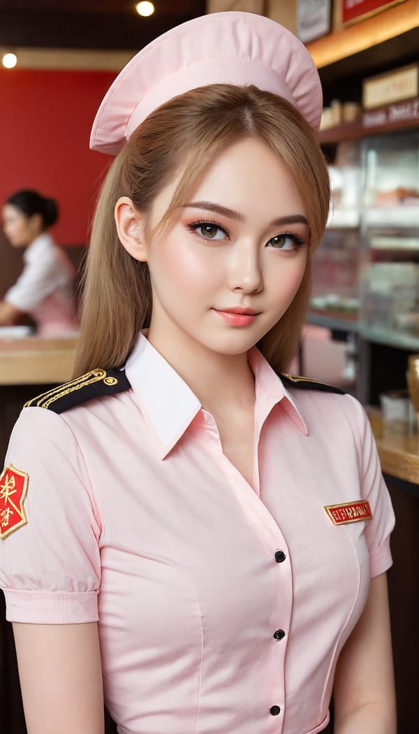 Tags: 21872187, SDXL
{"3": {"inputs": {"seed": 609107174866756, "steps": 64, "cfg": 7.09, "sampler_name": "dpmpp_2m", "scheduler": "karras", "denoise": 1.0, "model": ["27", 0], "positive": ["6", 0], "negative": ["7", 0], "latent_image": ["5", 0]}, "class_type": "KSampler"}, "4": {"inputs": {"ckpt_name": "juggernautXL_v8Rundiffusion.safetensors"}, "class_type": "CheckpointLoaderSimple"}, "5": {"inputs": {"width": 768, "height": 1344, "batch_size": 1}, "class_type": "EmptyLatentImage"}, "6": {"inputs": {"text": "23 year old girl, (russian:1.13), (ukrainian:1.01), (japanese:1.09), (beautiful eyes:1.02), (idol:1.11), (seductive facial expression:1.02), (blush:1.08), (seductive pose:1.11), (sexy lips:0.99), (eyelashes:0.97), (detailed face:1.04), (temptress:1.12), (cute:1.00), (pale skin:1.08), (slim:1.05), (perky ass:0.99), (exposed ass:1.11), (looking back:1.07), (sexy ass:1.13), (thigh gap:1.09), (a waitress in uniform:1.09) working at a restaurant, (textured skin:1.01), (detailed skin:1.08), (natural looking skin:1.00), (film:1.06), (RAW:1.05), (skin fuzz:1.07), (soft lighting:1.05), (candid cinema:1.01), (portra:1.00)", "clip": ["27", 1]}, "class_type": "CLIPTextEncode"}, "7": {"inputs": {"text": "(twisted:1.13), (low resolution:1.14), (distorted:1.13), (watermark:1.06), (bad hands:1.10), (open mouth:1.11), (worst quality:1.05)", "clip": ["27", 1]}, "class_type": "CLIPTextEncode"}, "8": {"inputs": {"samples": ["3", 0], "vae": ["4", 2]}, "class_type": "VAEDecode"}, "25": {"inputs": {"lora_name": "nudify_xl.safetensors", "strength_model": 0.29, "strength_clip": 0.3, "model": ["4", 0], "clip": ["4", 1]}, "class_type": "LoraLoader"}, "26": {"inputs": {"lora_name": "shirtlift_SDXL_v2.safetensors", "strength_model": 0.01, "strength_clip": 0.18, "model": ["25", 0], "clip": ["25", 1]}, "class_type": "LoraLoader"}, "27": {"inputs": {"lora_name": "PerfectEyesXL.safetensors", "strength_model": 0.18, "strength_clip": 0.03, "model": ["26", 0], "clip": ["26", 1]}, "class_type": "LoraLoader"}, "30": {"inputs": {"model_name": "4x_NMKD-Superscale-SP_178000_G.pth"}, "class_type": "UpscaleModelLoader"}, "31": {"inputs": {"upscale_model": ["30", 0], "image": ["8", 0]}, "class_type": "ImageUpscaleWithModel"}, "32": {"inputs": {"upscale_method": "lanczos", "scale_by": 0.5, "image": ["31", 0]}, "class_type": "ImageScaleBy"}, "33": {"inputs": {"pixels": ["32", 0], "vae": ["4", 2]}, "class_type": "VAEEncode"}, "34": {"inputs": {"seed": 609107174866756, "steps": 64, "cfg": 7.09, "sampler_name": "dpmpp_2m", "scheduler": "karras", "denoise": 0.3, "model": ["27", 0], "positive": ["6", 0], "negative": ["7", 0], "latent_image": ["33", 0]}, "class_type": "KSampler"}, "36": {"inputs": {"samples": ["34", 0], "vae": ["4", 2]}, "class_type": "VAEDecode"}, "39": {"inputs": {"filename_prefix": "comfyapi-1707279679896", "images": ["36", 0]}, "class_type": "SaveImage"}}