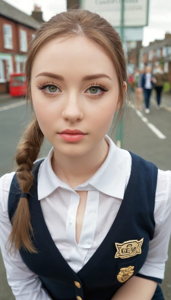 Tags: 21872187, SDXL
{"3": {"inputs": {"seed": 755249571019103, "steps": 32, "cfg": 5.78, "sampler_name": "dpmpp_2m", "scheduler": "karras", "denoise": 1.0, "model": ["27", 0], "positive": ["6", 0], "negative": ["7", 0], "latent_image": ["5", 0]}, "class_type": "KSampler"}, "4": {"inputs": {"ckpt_name": "juggernautxl.safetensors"}, "class_type": "CheckpointLoaderSimple"}, "5": {"inputs": {"width": 768, "height": 1344, "batch_size": 1}, "class_type": "EmptyLatentImage"}, "6": {"inputs": {"text": "27 year old girl, (irish:1.14), (beautiful eyes:1.04), (sexy lips:1.04), (eyelashes:1.03), (seductive facial expression:1.00), (double eyelids:1.11), (slim:0.96), (cute:1.03), (idol:1.01), (seductive pose:1.02), (detailed face:1.08), (blush:1.06), (temptress:1.04), (pale skin:1.05), (perky ass:1.04), (exposed ass:1.12), (looking back:1.00), (sexy ass:1.05), (thigh gap:1.11), (school uniform:1.01), choker, busy street, (portra:1.03), (film:1.07), (RAW:1.05), (natural looking skin:1.05), (detailed skin:1.05), (candid cinema:1.08), (soft lighting:1.01), (skin fuzz:1.09), (textured skin:1.02)", "clip": ["27", 1]}, "class_type": "CLIPTextEncode"}, "7": {"inputs": {"text": "(open mouth:1.14), (watermark:1.13), (worst quality:1.12), (bad hands:1.06), (twisted:1.08), (distorted:1.11), (low resolution:1.11)", "clip": ["27", 1]}, "class_type": "CLIPTextEncode"}, "8": {"inputs": {"samples": ["3", 0], "vae": ["4", 2]}, "class_type": "VAEDecode"}, "25": {"inputs": {"lora_name": "nudify_xl.safetensors", "strength_model": 0.22, "strength_clip": 0.27, "model": ["4", 0], "clip": ["4", 1]}, "class_type": "LoraLoader"}, "26": {"inputs": {"lora_name": "shirtlift_SDXL_v2.safetensors", "strength_model": 0.06, "strength_clip": 0.1, "model": ["25", 0], "clip": ["25", 1]}, "class_type": "LoraLoader"}, "27": {"inputs": {"lora_name": "PerfectEyesXL.safetensors", "strength_model": 0.1, "strength_clip": 0.05, "model": ["26", 0], "clip": ["26", 1]}, "class_type": "LoraLoader"}, "30": {"inputs": {"model_name": "4x_NMKD-Superscale-SP_178000_G.pth"}, "class_type": "UpscaleModelLoader"}, "31": {"inputs": {"upscale_model": ["30", 0], "image": ["8", 0]}, "class_type": "ImageUpscaleWithModel"}, "32": {"inputs": {"upscale_method": "lanczos", "scale_by": 0.5, "image": ["31", 0]}, "class_type": "ImageScaleBy"}, "33": {"inputs": {"pixels": ["32", 0], "vae": ["4", 2]}, "class_type": "VAEEncode"}, "34": {"inputs": {"seed": 755249571019103, "steps": 32, "cfg": 5.78, "sampler_name": "dpmpp_2m", "scheduler": "karras", "denoise": 0.3, "model": ["27", 0], "positive": ["6", 0], "negative": ["7", 0], "latent_image": ["33", 0]}, "class_type": "KSampler"}, "36": {"inputs": {"samples": ["34", 0], "vae": ["4", 2]}, "class_type": "VAEDecode"}, "39": {"inputs": {"filename_prefix": "comfyapi-1714595161183", "images": ["36", 0]}, "class_type": "SaveImage"}}