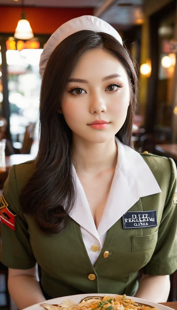 Tags: 21872187, SDXL
{"3": {"inputs": {"seed": 383076686345729, "steps": 32, "cfg": 5.61, "sampler_name": "dpmpp_2m", "scheduler": "karras", "denoise": 1.0, "model": ["27", 0], "positive": ["6", 0], "negative": ["7", 0], "latent_image": ["5", 0]}, "class_type": "KSampler"}, "4": {"inputs": {"ckpt_name": "juggernautxl.safetensors"}, "class_type": "CheckpointLoaderSimple"}, "5": {"inputs": {"width": 768, "height": 1344, "batch_size": 1}, "class_type": "EmptyLatentImage"}, "6": {"inputs": {"text": "27 year old girl, (seductive facial expression:0.99), (slim:1.05), (temptress:1.05), (beautiful eyes:1.12), (idol:0.99), (blush:1.03), (eyelashes:1.11), (detailed face:0.99), (pale skin:1.02), (double eyelids:0.97), (cute:0.96), (sexy lips:1.08), (in a seductive pose:0.97), (large perky breasts:1.04), (cleavage:1.07), (thigh gap:1.04), (a waitress in uniform:1.12) working at a restaurant, (detailed skin:1.05), (candid cinema:1.08), (RAW:1.03), (film:1.09), (skin fuzz:1.09), (portra:1.00), (textured skin:1.08), (soft lighting:1.09), (natural looking skin:1.03)", "clip": ["27", 1]}, "class_type": "CLIPTextEncode"}, "7": {"inputs": {"text": "(open mouth:1.09), (twisted:1.14), (watermark:1.10), (worst quality:1.08), (distorted:1.07), (bad hands:1.10), (low resolution:1.14)", "clip": ["27", 1]}, "class_type": "CLIPTextEncode"}, "8": {"inputs": {"samples": ["3", 0], "vae": ["4", 2]}, "class_type": "VAEDecode"}, "25": {"inputs": {"lora_name": "nudify_xl.safetensors", "strength_model": 0.2, "strength_clip": 0.21, "model": ["4", 0], "clip": ["4", 1]}, "class_type": "LoraLoader"}, "26": {"inputs": {"lora_name": "shirtlift_SDXL_v2.safetensors", "strength_model": 0.02, "strength_clip": 0.11, "model": ["25", 0], "clip": ["25", 1]}, "class_type": "LoraLoader"}, "27": {"inputs": {"lora_name": "PerfectEyesXL.safetensors", "strength_model": 0.12, "strength_clip": 0.08, "model": ["26", 0], "clip": ["26", 1]}, "class_type": "LoraLoader"}, "30": {"inputs": {"model_name": "4x_NMKD-Superscale-SP_178000_G.pth"}, "class_type": "UpscaleModelLoader"}, "31": {"inputs": {"upscale_model": ["30", 0], "image": ["8", 0]}, "class_type": "ImageUpscaleWithModel"}, "32": {"inputs": {"upscale_method": "lanczos", "scale_by": 0.5, "image": ["31", 0]}, "class_type": "ImageScaleBy"}, "33": {"inputs": {"pixels": ["32", 0], "vae": ["4", 2]}, "class_type": "VAEEncode"}, "34": {"inputs": {"seed": 383076686345729, "steps": 32, "cfg": 5.61, "sampler_name": "dpmpp_2m", "scheduler": "karras", "denoise": 0.3, "model": ["27", 0], "positive": ["6", 0], "negative": ["7", 0], "latent_image": ["33", 0]}, "class_type": "KSampler"}, "36": {"inputs": {"samples": ["34", 0], "vae": ["4", 2]}, "class_type": "VAEDecode"}, "39": {"inputs": {"filename_prefix": "comfyapi-1724062196717", "images": ["36", 0]}, "class_type": "SaveImage"}}