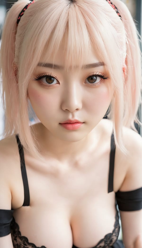 Tags: 21872187, SDXL
{"3": {"inputs": {"seed": 471160177387986, "steps": 64, "cfg": 5.1, "sampler_name": "dpmpp_2m", "scheduler": "karras", "denoise": 1.0, "model": ["27", 0], "positive": ["6", 0], "negative": ["7", 0], "latent_image": ["5", 0]}, "class_type": "KSampler"}, "4": {"inputs": {"ckpt_name": "juggernautxl.safetensors"}, "class_type": "CheckpointLoaderSimple"}, "5": {"inputs": {"width": 768, "height": 1344, "batch_size": 1}, "class_type": "EmptyLatentImage"}, "6": {"inputs": {"text": "23 year old girl, (japanese:1.03), (korean:1.13), (seductive facial expression:1.07), (pale skin:1.05), (temptress:1.04), (detailed face:1.09), (beautiful eyes:1.02), (eyelashes:0.97), (blush:1.12), (double eyelids:0.98), (idol:1.13), (sexy lips:1.04), (seductive pose:0.95), (on all fours:0.97), (spreading ass cheeks:0.97), (from behind:0.98), (backboob:1.05), (in a cosplay:1.04) at comiket posing for camera, (RAW:1.00), (candid cinema:1.05), (film:1.09), (detailed skin:1.09), (soft lighting:1.06), (portra:1.06), (natural looking skin:1.04), (textured skin:1.06)", "clip": ["27", 1]}, "class_type": "CLIPTextEncode"}, "7": {"inputs": {"text": "(worst quality:1.08), (distorted:1.11), (open mouth:1.10), (low resolution:1.06), (twisted:1.10), (watermark:1.08), (bad hands:1.12)", "clip": ["27", 1]}, "class_type": "CLIPTextEncode"}, "8": {"inputs": {"samples": ["3", 0], "vae": ["4", 2]}, "class_type": "VAEDecode"}, "25": {"inputs": {"lora_name": "nudify_xl.safetensors", "strength_model": 0.05, "strength_clip": 0.14, "model": ["4", 0], "clip": ["4", 1]}, "class_type": "LoraLoader"}, "26": {"inputs": {"lora_name": "shirtlift_SDXL_v2.safetensors", "strength_model": 0.05, "strength_clip": 0.03, "model": ["25", 0], "clip": ["25", 1]}, "class_type": "LoraLoader"}, "27": {"inputs": {"lora_name": "PerfectEyesXL.safetensors", "strength_model": 0.14, "strength_clip": 0.09, "model": ["26", 0], "clip": ["26", 1]}, "class_type": "LoraLoader"}, "30": {"inputs": {"model_name": "4x_NMKD-Superscale-SP_178000_G.pth"}, "class_type": "UpscaleModelLoader"}, "31": {"inputs": {"upscale_model": ["30", 0], "image": ["8", 0]}, "class_type": "ImageUpscaleWithModel"}, "32": {"inputs": {"upscale_method": "lanczos", "scale_by": 0.5, "image": ["31", 0]}, "class_type": "ImageScaleBy"}, "33": {"inputs": {"pixels": ["32", 0], "vae": ["4", 2]}, "class_type": "VAEEncode"}, "34": {"inputs": {"seed": 471160177387986, "steps": 64, "cfg": 5.1, "sampler_name": "dpmpp_2m", "scheduler": "karras", "denoise": 0.3, "model": ["27", 0], "positive": ["6", 0], "negative": ["7", 0], "latent_image": ["33", 0]}, "class_type": "KSampler"}, "36": {"inputs": {"samples": ["34", 0], "vae": ["4", 2]}, "class_type": "VAEDecode"}, "39": {"inputs": {"filename_prefix": "comfyapi-1714022270915", "images": ["36", 0]}, "class_type": "SaveImage"}}