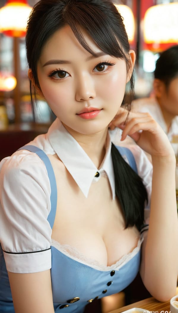 Tags: 21872187, SDXL
{"3": {"inputs": {"seed": 524898786212331, "steps": 32, "cfg": 7.09, "sampler_name": "dpmpp_2m", "scheduler": "karras", "denoise": 1.0, "model": ["27", 0], "positive": ["6", 0], "negative": ["7", 0], "latent_image": ["5", 0]}, "class_type": "KSampler"}, "4": {"inputs": {"ckpt_name": "juggernautxl.safetensors"}, "class_type": "CheckpointLoaderSimple"}, "5": {"inputs": {"width": 768, "height": 1344, "batch_size": 1}, "class_type": "EmptyLatentImage"}, "6": {"inputs": {"text": "24 year old girl, (taiwanese:1.08), (pale skin:1.09), (temptress:0.97), (detailed face:1.09), (eyelashes:1.04), (slim:1.01), (idol:1.12), (blush:1.05), (double eyelids:1.02), (seductive facial expression:1.01), (seductive pose:0.95), (cute:0.96), (sexy lips:1.00), (in a seductive pose:1.00), (large perky breasts:0.98), (cleavage:1.04), (thigh gap:1.11), (a waitress in uniform:0.99) working at a restaurant, (film:1.04), (soft lighting:1.06), (portra:1.05), (candid cinema:1.06), (skin fuzz:1.03), (textured skin:1.00), (natural looking skin:1.07), (detailed skin:1.05), (RAW:1.02)", "clip": ["27", 1]}, "class_type": "CLIPTextEncode"}, "7": {"inputs": {"text": "(bad hands:1.05), (low resolution:1.07), (distorted:1.06), (worst quality:1.14), (watermark:1.07), (twisted:1.05), (open mouth:1.07)", "clip": ["27", 1]}, "class_type": "CLIPTextEncode"}, "8": {"inputs": {"samples": ["3", 0], "vae": ["4", 2]}, "class_type": "VAEDecode"}, "25": {"inputs": {"lora_name": "nudify_xl.safetensors", "strength_model": 0.29, "strength_clip": 0.39, "model": ["4", 0], "clip": ["4", 1]}, "class_type": "LoraLoader"}, "26": {"inputs": {"lora_name": "shirtlift_SDXL_v2.safetensors", "strength_model": 0.0, "strength_clip": 0.1, "model": ["25", 0], "clip": ["25", 1]}, "class_type": "LoraLoader"}, "27": {"inputs": {"lora_name": "PerfectEyesXL.safetensors", "strength_model": 0.16, "strength_clip": 0.16, "model": ["26", 0], "clip": ["26", 1]}, "class_type": "LoraLoader"}, "30": {"inputs": {"model_name": "4x_NMKD-Superscale-SP_178000_G.pth"}, "class_type": "UpscaleModelLoader"}, "31": {"inputs": {"upscale_model": ["30", 0], "image": ["8", 0]}, "class_type": "ImageUpscaleWithModel"}, "32": {"inputs": {"upscale_method": "lanczos", "scale_by": 0.5, "image": ["31", 0]}, "class_type": "ImageScaleBy"}, "33": {"inputs": {"pixels": ["32", 0], "vae": ["4", 2]}, "class_type": "VAEEncode"}, "34": {"inputs": {"seed": 524898786212331, "steps": 32, "cfg": 7.09, "sampler_name": "dpmpp_2m", "scheduler": "karras", "denoise": 0.3, "model": ["27", 0], "positive": ["6", 0], "negative": ["7", 0], "latent_image": ["33", 0]}, "class_type": "KSampler"}, "36": {"inputs": {"samples": ["34", 0], "vae": ["4", 2]}, "class_type": "VAEDecode"}, "39": {"inputs": {"filename_prefix": "comfyapi-1714172793420", "images": ["36", 0]}, "class_type": "SaveImage"}}