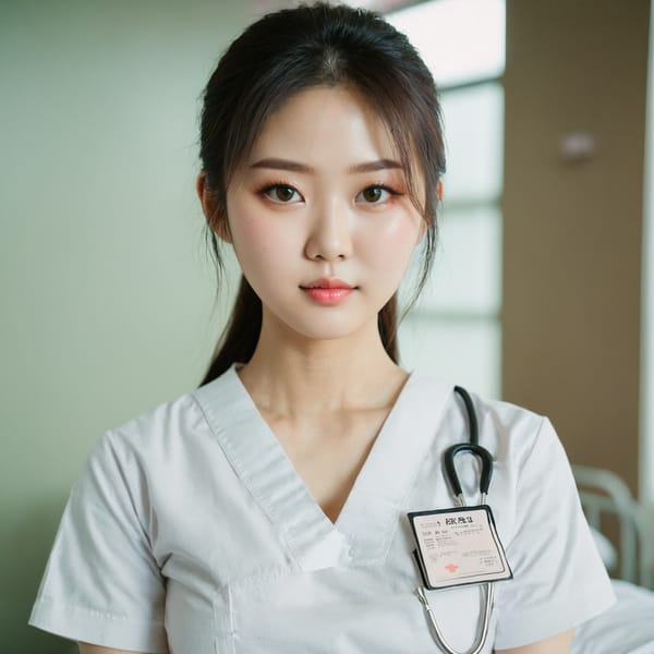 Tags: 21872187, SDXL
{"3": {"inputs": {"seed": 522593156929660, "steps": 32, "cfg": 7.3, "sampler_name": "dpmpp_2m", "scheduler": "karras", "denoise": 1.0, "model": ["27", 0], "positive": ["6", 0], "negative": ["7", 0], "latent_image": ["5", 0]}, "class_type": "KSampler"}, "4": {"inputs": {"ckpt_name": "juggernautxl.safetensors"}, "class_type": "CheckpointLoaderSimple"}, "5": {"inputs": {"width": 1024, "height": 1024, "batch_size": 1}, "class_type": "EmptyLatentImage"}, "6": {"inputs": {"text": "21 year old girl, (korean:0.96), (taiwanese:1.14), (slim:1.03), (double eyelids:1.03), (cute:1.02), (pale skin:0.95), (idol:1.01), (eyelashes:0.99), (beautiful eyes:1.13), (seductive facial expression:1.02), (temptress:1.08), (blush:0.95), (sexy lips:0.99), (seductive pose:1.11), (detailed face:1.07), (in a seductive pose:1.06), (large perky breasts:1.02), (cleavage:1.03), (thigh gap:1.13), (nurse in uniform:1.11) working in a hospital ward, (skin fuzz:1.09), (candid cinema:1.09), (soft lighting:1.03), (portra:1.09), (film:1.06), (textured skin:1.06), (natural looking skin:1.03), (detailed skin:1.09), (RAW:1.07)", "clip": ["27", 1]}, "class_type": "CLIPTextEncode"}, "7": {"inputs": {"text": "(low resolution:1.08), (worst quality:1.09), (watermark:1.12), (distorted:1.09), (open mouth:1.09), (bad hands:1.08), (twisted:1.07)", "clip": ["27", 1]}, "class_type": "CLIPTextEncode"}, "8": {"inputs": {"samples": ["3", 0], "vae": ["4", 2]}, "class_type": "VAEDecode"}, "25": {"inputs": {"lora_name": "nudify_xl.safetensors", "strength_model": 0.36, "strength_clip": 0.08, "model": ["4", 0], "clip": ["4", 1]}, "class_type": "LoraLoader"}, "26": {"inputs": {"lora_name": "shirtlift_SDXL_v2.safetensors", "strength_model": 0.1, "strength_clip": 0.1, "model": ["25", 0], "clip": ["25", 1]}, "class_type": "LoraLoader"}, "27": {"inputs": {"lora_name": "PerfectEyesXL.safetensors", "strength_model": 0.08, "strength_clip": 0.05, "model": ["26", 0], "clip": ["26", 1]}, "class_type": "LoraLoader"}, "30": {"inputs": {"model_name": "4x_NMKD-Superscale-SP_178000_G.pth"}, "class_type": "UpscaleModelLoader"}, "31": {"inputs": {"upscale_model": ["30", 0], "image": ["8", 0]}, "class_type": "ImageUpscaleWithModel"}, "32": {"inputs": {"upscale_method": "lanczos", "scale_by": 0.5, "image": ["31", 0]}, "class_type": "ImageScaleBy"}, "33": {"inputs": {"pixels": ["32", 0], "vae": ["4", 2]}, "class_type": "VAEEncode"}, "34": {"inputs": {"seed": 522593156929660, "steps": 32, "cfg": 7.3, "sampler_name": "dpmpp_2m", "scheduler": "karras", "denoise": 0.3, "model": ["27", 0], "positive": ["6", 0], "negative": ["7", 0], "latent_image": ["33", 0]}, "class_type": "KSampler"}, "36": {"inputs": {"samples": ["34", 0], "vae": ["4", 2]}, "class_type": "VAEDecode"}, "39": {"inputs": {"filename_prefix": "comfyapi-1734391324010", "images": ["36", 0]}, "class_type": "SaveImage"}}