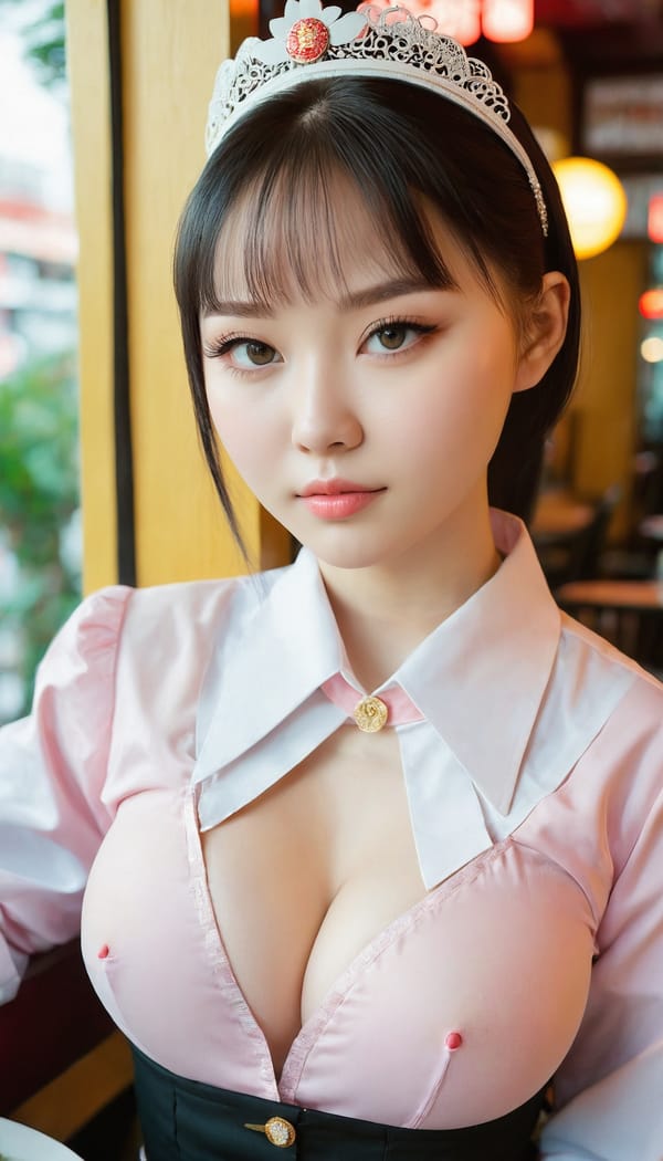 Tags: 21872187, SDXL
{"3": {"inputs": {"seed": 256036351579850, "steps": 64, "cfg": 7.01, "sampler_name": "dpmpp_2m", "scheduler": "karras", "denoise": 1.0, "model": ["27", 0], "positive": ["6", 0], "negative": ["7", 0], "latent_image": ["5", 0]}, "class_type": "KSampler"}, "4": {"inputs": {"ckpt_name": "juggernautxl.safetensors"}, "class_type": "CheckpointLoaderSimple"}, "5": {"inputs": {"width": 768, "height": 1344, "batch_size": 1}, "class_type": "EmptyLatentImage"}, "6": {"inputs": {"text": "18 year old girl, (russian:0.95), (ukrainian:1.04), (chinese:0.96), (slim:0.97), (seductive facial expression:1.11), (idol:1.11), (pale skin:1.13), (sexy lips:1.14), (cute:1.08), (beautiful eyes:0.98), (seductive pose:1.04), (temptress:1.01), (detailed face:0.99), (blush:1.14), (double eyelids:1.05), (eyelashes:1.14), (in a seductive pose:1.05), (large perky breasts:1.14), (cleavage:1.11), (thigh gap:1.05), (a waitress in uniform:0.98) working at a restaurant, (candid cinema:1.02), (portra:1.03), (detailed skin:1.08), (RAW:1.09), (natural looking skin:1.09), (film:1.01), (soft lighting:1.01), (skin fuzz:1.02)", "clip": ["27", 1]}, "class_type": "CLIPTextEncode"}, "7": {"inputs": {"text": "(twisted:1.05), (open mouth:1.09), (bad hands:1.14), (low resolution:1.13), (worst quality:1.06), (distorted:1.08), (watermark:1.06)", "clip": ["27", 1]}, "class_type": "CLIPTextEncode"}, "8": {"inputs": {"samples": ["3", 0], "vae": ["4", 2]}, "class_type": "VAEDecode"}, "25": {"inputs": {"lora_name": "nudify_xl.safetensors", "strength_model": 0.23, "strength_clip": 0.03, "model": ["4", 0], "clip": ["4", 1]}, "class_type": "LoraLoader"}, "26": {"inputs": {"lora_name": "shirtlift_SDXL_v2.safetensors", "strength_model": 0.04, "strength_clip": 0.02, "model": ["25", 0], "clip": ["25", 1]}, "class_type": "LoraLoader"}, "27": {"inputs": {"lora_name": "PerfectEyesXL.safetensors", "strength_model": 0.16, "strength_clip": 0.16, "model": ["26", 0], "clip": ["26", 1]}, "class_type": "LoraLoader"}, "30": {"inputs": {"model_name": "4x_NMKD-Superscale-SP_178000_G.pth"}, "class_type": "UpscaleModelLoader"}, "31": {"inputs": {"upscale_model": ["30", 0], "image": ["8", 0]}, "class_type": "ImageUpscaleWithModel"}, "32": {"inputs": {"upscale_method": "lanczos", "scale_by": 0.5, "image": ["31", 0]}, "class_type": "ImageScaleBy"}, "33": {"inputs": {"pixels": ["32", 0], "vae": ["4", 2]}, "class_type": "VAEEncode"}, "34": {"inputs": {"seed": 256036351579850, "steps": 64, "cfg": 7.01, "sampler_name": "dpmpp_2m", "scheduler": "karras", "denoise": 0.3, "model": ["27", 0], "positive": ["6", 0], "negative": ["7", 0], "latent_image": ["33", 0]}, "class_type": "KSampler"}, "36": {"inputs": {"samples": ["34", 0], "vae": ["4", 2]}, "class_type": "VAEDecode"}, "39": {"inputs": {"filename_prefix": "comfyapi-1714652743865", "images": ["36", 0]}, "class_type": "SaveImage"}}