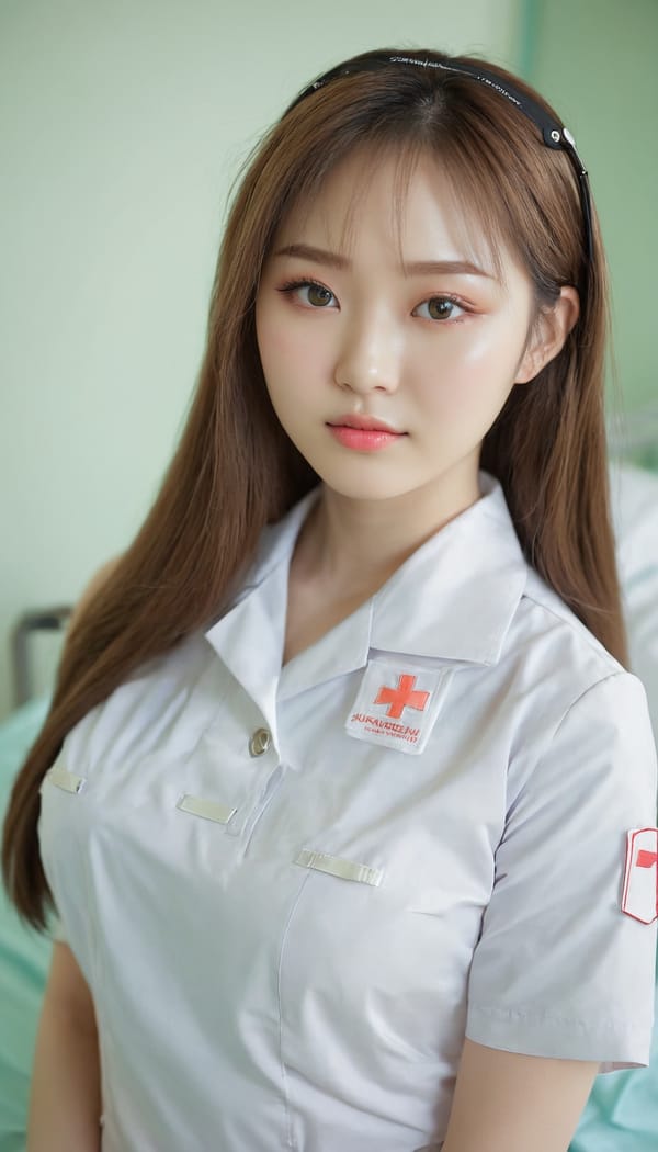 Tags: 21872187, SDXL
{"3": {"inputs": {"seed": 679148963431426, "steps": 64, "cfg": 5.33, "sampler_name": "dpmpp_2m", "scheduler": "karras", "denoise": 1.0, "model": ["27", 0], "positive": ["6", 0], "negative": ["7", 0], "latent_image": ["5", 0]}, "class_type": "KSampler"}, "4": {"inputs": {"ckpt_name": "juggernautxl.safetensors"}, "class_type": "CheckpointLoaderSimple"}, "5": {"inputs": {"width": 768, "height": 1344, "batch_size": 1}, "class_type": "EmptyLatentImage"}, "6": {"inputs": {"text": "18 year old girl, (ukrainian:0.96), (korean:1.01), (irish:1.05), (blush:1.13), (pale skin:1.01), (double eyelids:1.12), (eyelashes:1.02), (idol:1.13), (beautiful eyes:1.06), (seductive facial expression:1.02), (seductive pose:1.12), (sexy lips:0.95), (cute:1.08), (slim:1.00), (in a seductive pose:1.06), (large perky breasts:0.96), (cleavage:1.01), (thigh gap:1.01), (nurse in uniform:1.12) working in a hospital ward, (skin fuzz:1.07), (candid cinema:1.04), (soft lighting:1.05), (textured skin:1.07), (portra:1.06), (natural looking skin:1.05), (RAW:1.09), (detailed skin:1.04), (film:1.08)", "clip": ["27", 1]}, "class_type": "CLIPTextEncode"}, "7": {"inputs": {"text": "(worst quality:1.07), (bad hands:1.11), (twisted:1.06), (watermark:1.13), (distorted:1.10), (low resolution:1.08), (open mouth:1.08)", "clip": ["27", 1]}, "class_type": "CLIPTextEncode"}, "8": {"inputs": {"samples": ["3", 0], "vae": ["4", 2]}, "class_type": "VAEDecode"}, "25": {"inputs": {"lora_name": "nudify_xl.safetensors", "strength_model": 0.09, "strength_clip": 0.28, "model": ["4", 0], "clip": ["4", 1]}, "class_type": "LoraLoader"}, "26": {"inputs": {"lora_name": "shirtlift_SDXL_v2.safetensors", "strength_model": 0.11, "strength_clip": 0.18, "model": ["25", 0], "clip": ["25", 1]}, "class_type": "LoraLoader"}, "27": {"inputs": {"lora_name": "PerfectEyesXL.safetensors", "strength_model": 0.13, "strength_clip": 0.07, "model": ["26", 0], "clip": ["26", 1]}, "class_type": "LoraLoader"}, "30": {"inputs": {"model_name": "4x_NMKD-Superscale-SP_178000_G.pth"}, "class_type": "UpscaleModelLoader"}, "31": {"inputs": {"upscale_model": ["30", 0], "image": ["8", 0]}, "class_type": "ImageUpscaleWithModel"}, "32": {"inputs": {"upscale_method": "lanczos", "scale_by": 0.5, "image": ["31", 0]}, "class_type": "ImageScaleBy"}, "33": {"inputs": {"pixels": ["32", 0], "vae": ["4", 2]}, "class_type": "VAEEncode"}, "34": {"inputs": {"seed": 679148963431426, "steps": 64, "cfg": 5.33, "sampler_name": "dpmpp_2m", "scheduler": "karras", "denoise": 0.3, "model": ["27", 0], "positive": ["6", 0], "negative": ["7", 0], "latent_image": ["33", 0]}, "class_type": "KSampler"}, "36": {"inputs": {"samples": ["34", 0], "vae": ["4", 2]}, "class_type": "VAEDecode"}, "39": {"inputs": {"filename_prefix": "comfyapi-1714165735119", "images": ["36", 0]}, "class_type": "SaveImage"}}