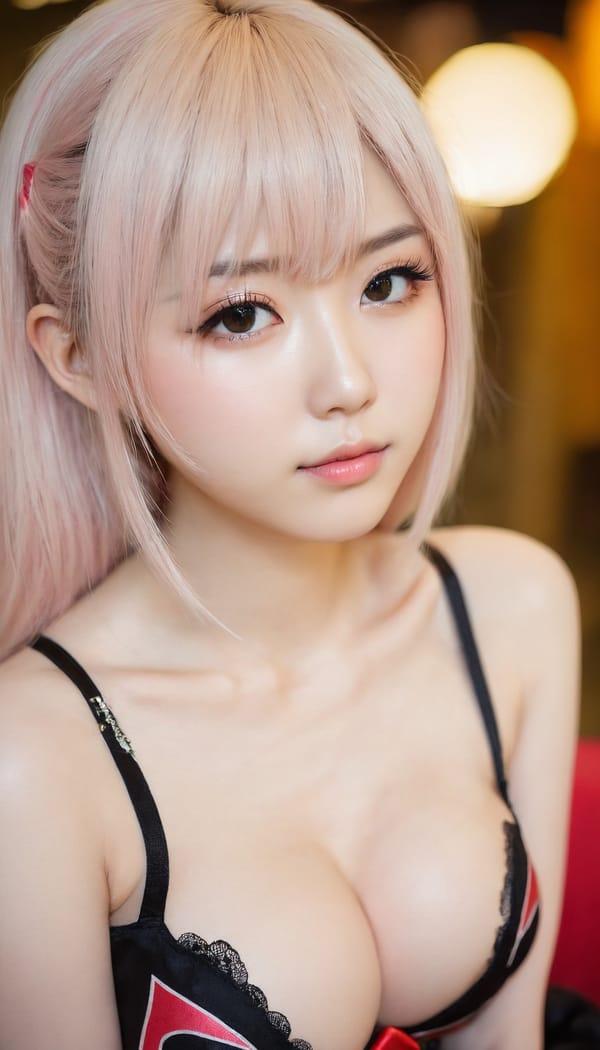 Tags: 21872187, SDXL
{"3": {"inputs": {"seed": 911065870837082, "steps": 64, "cfg": 5.61, "sampler_name": "dpmpp_2m", "scheduler": "karras", "denoise": 1.0, "model": ["27", 0], "positive": ["6", 0], "negative": ["7", 0], "latent_image": ["5", 0]}, "class_type": "KSampler"}, "4": {"inputs": {"ckpt_name": "juggernautxl.safetensors"}, "class_type": "CheckpointLoaderSimple"}, "5": {"inputs": {"width": 768, "height": 1344, "batch_size": 1}, "class_type": "EmptyLatentImage"}, "6": {"inputs": {"text": "21 year old girl, (japanese:1.01), (beautiful eyes:1.05), (seductive pose:1.01), (double eyelids:0.95), (sexy lips:1.01), (eyelashes:1.02), (blush:1.09), (slim:1.11), (detailed face:1.06), (seductive facial expression:0.96), (cute:1.06), (pale skin:1.05), (in a seductive pose:1.10), (large perky breasts:1.10), (cleavage:1.01), (thigh gap:1.07), (in a cosplay:1.09) at comiket posing for camera, (detailed skin:1.07), (textured skin:1.07), (RAW:1.04), (film:1.03), (candid cinema:1.05), (natural looking skin:1.01), (skin fuzz:1.00), (portra:1.08), (soft lighting:1.07)", "clip": ["27", 1]}, "class_type": "CLIPTextEncode"}, "7": {"inputs": {"text": "(low resolution:1.13), (open mouth:1.06), (bad hands:1.10), (twisted:1.10), (watermark:1.10), (distorted:1.08), (worst quality:1.13)", "clip": ["27", 1]}, "class_type": "CLIPTextEncode"}, "8": {"inputs": {"samples": ["3", 0], "vae": ["4", 2]}, "class_type": "VAEDecode"}, "25": {"inputs": {"lora_name": "nudify_xl.safetensors", "strength_model": 0.02, "strength_clip": 0.21, "model": ["4", 0], "clip": ["4", 1]}, "class_type": "LoraLoader"}, "26": {"inputs": {"lora_name": "shirtlift_SDXL_v2.safetensors", "strength_model": 0.11, "strength_clip": 0.05, "model": ["25", 0], "clip": ["25", 1]}, "class_type": "LoraLoader"}, "27": {"inputs": {"lora_name": "PerfectEyesXL.safetensors", "strength_model": 0.02, "strength_clip": 0.03, "model": ["26", 0], "clip": ["26", 1]}, "class_type": "LoraLoader"}, "30": {"inputs": {"model_name": "4x_NMKD-Superscale-SP_178000_G.pth"}, "class_type": "UpscaleModelLoader"}, "31": {"inputs": {"upscale_model": ["30", 0], "image": ["8", 0]}, "class_type": "ImageUpscaleWithModel"}, "32": {"inputs": {"upscale_method": "lanczos", "scale_by": 0.5, "image": ["31", 0]}, "class_type": "ImageScaleBy"}, "33": {"inputs": {"pixels": ["32", 0], "vae": ["4", 2]}, "class_type": "VAEEncode"}, "34": {"inputs": {"seed": 911065870837082, "steps": 64, "cfg": 5.61, "sampler_name": "dpmpp_2m", "scheduler": "karras", "denoise": 0.3, "model": ["27", 0], "positive": ["6", 0], "negative": ["7", 0], "latent_image": ["33", 0]}, "class_type": "KSampler"}, "36": {"inputs": {"samples": ["34", 0], "vae": ["4", 2]}, "class_type": "VAEDecode"}, "39": {"inputs": {"filename_prefix": "comfyapi-1732155748983", "images": ["36", 0]}, "class_type": "SaveImage"}}