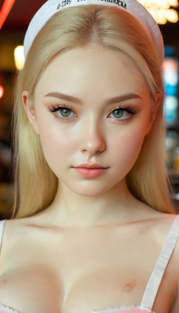 Tags: 21872187, SDXL
{"3": {"inputs": {"seed": 971042463180463, "steps": 64, "cfg": 6.32, "sampler_name": "dpmpp_2m", "scheduler": "karras", "denoise": 1.0, "model": ["27", 0], "positive": ["6", 0], "negative": ["7", 0], "latent_image": ["5", 0]}, "class_type": "KSampler"}, "4": {"inputs": {"ckpt_name": "juggernautxl.safetensors"}, "class_type": "CheckpointLoaderSimple"}, "5": {"inputs": {"width": 768, "height": 1344, "batch_size": 1}, "class_type": "EmptyLatentImage"}, "6": {"inputs": {"text": "19 year old girl, (russian:1.07), (temptress:1.09), (seductive pose:0.98), (eyelashes:1.11), (cute:0.98), (seductive facial expression:1.09), (pale skin:1.10), (sexy lips:1.07), (beautiful eyes:1.05), (detailed face:1.13), (double eyelids:0.96), (idol:0.98), (blush:1.14), (in a seductive pose:1.01), (large perky breasts:1.03), (cleavage:1.04), (thigh gap:0.96), (a waitress in uniform:1.08) working at a restaurant, (film:1.06), (candid cinema:1.09), (textured skin:1.00), (RAW:1.05), (detailed skin:1.07), (skin fuzz:1.01), (natural looking skin:1.01), (portra:1.01), (soft lighting:1.02)", "clip": ["27", 1]}, "class_type": "CLIPTextEncode"}, "7": {"inputs": {"text": "(bad hands:1.12), (distorted:1.13), (open mouth:1.11), (twisted:1.12), (worst quality:1.11), (low resolution:1.07), (watermark:1.09)", "clip": ["27", 1]}, "class_type": "CLIPTextEncode"}, "8": {"inputs": {"samples": ["3", 0], "vae": ["4", 2]}, "class_type": "VAEDecode"}, "25": {"inputs": {"lora_name": "nudify_xl.safetensors", "strength_model": 0.34, "strength_clip": 0.24, "model": ["4", 0], "clip": ["4", 1]}, "class_type": "LoraLoader"}, "26": {"inputs": {"lora_name": "shirtlift_SDXL_v2.safetensors", "strength_model": 0.19, "strength_clip": 0.19, "model": ["25", 0], "clip": ["25", 1]}, "class_type": "LoraLoader"}, "27": {"inputs": {"lora_name": "PerfectEyesXL.safetensors", "strength_model": 0.06, "strength_clip": 0.18, "model": ["26", 0], "clip": ["26", 1]}, "class_type": "LoraLoader"}, "30": {"inputs": {"model_name": "4x_NMKD-Superscale-SP_178000_G.pth"}, "class_type": "UpscaleModelLoader"}, "31": {"inputs": {"upscale_model": ["30", 0], "image": ["8", 0]}, "class_type": "ImageUpscaleWithModel"}, "32": {"inputs": {"upscale_method": "lanczos", "scale_by": 0.5, "image": ["31", 0]}, "class_type": "ImageScaleBy"}, "33": {"inputs": {"pixels": ["32", 0], "vae": ["4", 2]}, "class_type": "VAEEncode"}, "34": {"inputs": {"seed": 971042463180463, "steps": 64, "cfg": 6.32, "sampler_name": "dpmpp_2m", "scheduler": "karras", "denoise": 0.3, "model": ["27", 0], "positive": ["6", 0], "negative": ["7", 0], "latent_image": ["33", 0]}, "class_type": "KSampler"}, "36": {"inputs": {"samples": ["34", 0], "vae": ["4", 2]}, "class_type": "VAEDecode"}, "39": {"inputs": {"filename_prefix": "comfyapi-1715875626556", "images": ["36", 0]}, "class_type": "SaveImage"}}