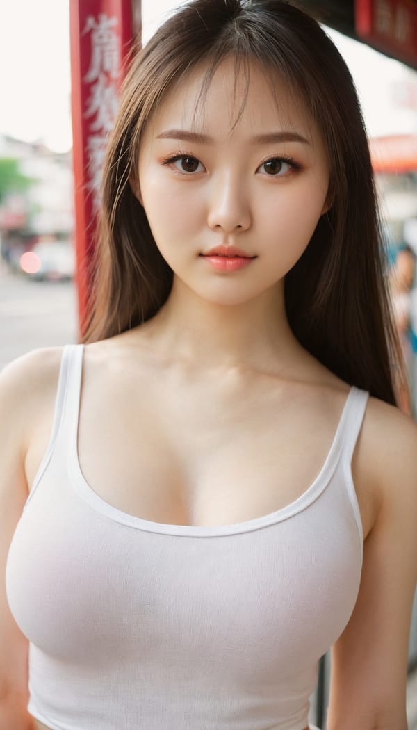 Tags: 21872187, SDXL
{"3": {"inputs": {"seed": 300380714463225, "steps": 64, "cfg": 5.63, "sampler_name": "dpmpp_2m", "scheduler": "karras", "denoise": 1.0, "model": ["27", 0], "positive": ["6", 0], "negative": ["7", 0], "latent_image": ["5", 0]}, "class_type": "KSampler"}, "4": {"inputs": {"ckpt_name": "juggernautxl.safetensors"}, "class_type": "CheckpointLoaderSimple"}, "5": {"inputs": {"width": 768, "height": 1344, "batch_size": 1}, "class_type": "EmptyLatentImage"}, "6": {"inputs": {"text": "19 year old girl, (russian:1.06), (chinese:1.14), (taiwanese:1.11), (beautiful eyes:1.05), (slim:1.04), (temptress:0.97), (pale skin:0.98), (blush:1.03), (cute:0.99), (idol:1.08), (eyelashes:1.10), (seductive facial expression:0.96), (seductive pose:1.02), (double eyelids:1.03), (sexy lips:1.01), (in a seductive pose:1.07), (large perky breasts:1.05), (cleavage:1.12), (thigh gap:1.07), (white tanktop:1.06), busy street, (candid cinema:1.04), (skin fuzz:1.04), (natural looking skin:1.07), (textured skin:1.05), (detailed skin:1.03), (portra:1.05), (soft lighting:1.07), (film:1.02)", "clip": ["27", 1]}, "class_type": "CLIPTextEncode"}, "7": {"inputs": {"text": "(twisted:1.10), (worst quality:1.10), (watermark:1.09), (low resolution:1.09), (distorted:1.12), (bad hands:1.08), (open mouth:1.12)", "clip": ["27", 1]}, "class_type": "CLIPTextEncode"}, "8": {"inputs": {"samples": ["3", 0], "vae": ["4", 2]}, "class_type": "VAEDecode"}, "25": {"inputs": {"lora_name": "nudify_xl.safetensors", "strength_model": 0.36, "strength_clip": 0.38, "model": ["4", 0], "clip": ["4", 1]}, "class_type": "LoraLoader"}, "26": {"inputs": {"lora_name": "shirtlift_SDXL_v2.safetensors", "strength_model": 0.1, "strength_clip": 0.07, "model": ["25", 0], "clip": ["25", 1]}, "class_type": "LoraLoader"}, "27": {"inputs": {"lora_name": "PerfectEyesXL.safetensors", "strength_model": 0.05, "strength_clip": 0.01, "model": ["26", 0], "clip": ["26", 1]}, "class_type": "LoraLoader"}, "30": {"inputs": {"model_name": "4x_NMKD-Superscale-SP_178000_G.pth"}, "class_type": "UpscaleModelLoader"}, "31": {"inputs": {"upscale_model": ["30", 0], "image": ["8", 0]}, "class_type": "ImageUpscaleWithModel"}, "32": {"inputs": {"upscale_method": "lanczos", "scale_by": 0.5, "image": ["31", 0]}, "class_type": "ImageScaleBy"}, "33": {"inputs": {"pixels": ["32", 0], "vae": ["4", 2]}, "class_type": "VAEEncode"}, "34": {"inputs": {"seed": 300380714463225, "steps": 64, "cfg": 5.63, "sampler_name": "dpmpp_2m", "scheduler": "karras", "denoise": 0.3, "model": ["27", 0], "positive": ["6", 0], "negative": ["7", 0], "latent_image": ["33", 0]}, "class_type": "KSampler"}, "36": {"inputs": {"samples": ["34", 0], "vae": ["4", 2]}, "class_type": "VAEDecode"}, "39": {"inputs": {"filename_prefix": "comfyapi-1731511163241", "images": ["36", 0]}, "class_type": "SaveImage"}}