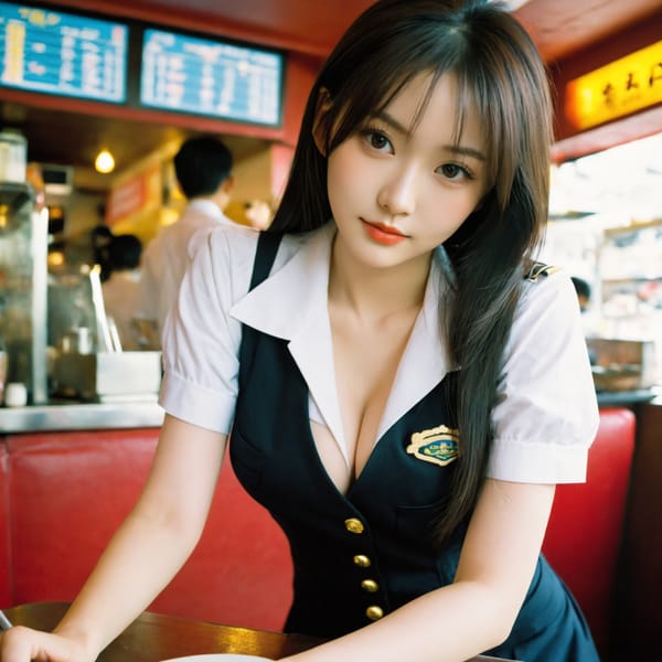 Tags: 21872187, SDXL
{"3": {"inputs": {"seed": 863450529587547, "steps": 64, "cfg": 7.24, "sampler_name": "dpmpp_2m", "scheduler": "karras", "denoise": 1.0, "model": ["27", 0], "positive": ["6", 0], "negative": ["7", 0], "latent_image": ["5", 0]}, "class_type": "KSampler"}, "4": {"inputs": {"ckpt_name": "helloworldxl.safetensors"}, "class_type": "CheckpointLoaderSimple"}, "5": {"inputs": {"width": 1024, "height": 1024, "batch_size": 1}, "class_type": "EmptyLatentImage"}, "6": {"inputs": {"text": "19 year old girl, (taiwanese:0.95), (irish:1.07), (slim:0.99), (blush:1.00), (pale skin:0.99), (seductive facial expression:1.14), (double eyelids:0.97), (idol:1.13), (sexy lips:0.97), (beautiful eyes:1.13), (seductive pose:1.07), (eyelashes:0.98), (temptress:1.11), (detailed face:1.04), (cute:1.10), (in a seductive pose:1.04), (large perky breasts:1.05), (cleavage:1.00), (thigh gap:1.14), (a waitress in uniform:1.13) working at a restaurant, (film:1.02), (natural looking skin:1.02), (soft lighting:1.01), (detailed skin:1.07), (textured skin:1.08), (RAW:1.04), (skin fuzz:1.04), (portra:1.08), (candid cinema:1.09)", "clip": ["27", 1]}, "class_type": "CLIPTextEncode"}, "7": {"inputs": {"text": "(low resolution:1.09), (watermark:1.08), (bad hands:1.11), (twisted:1.08), (distorted:1.14), (open mouth:1.09), (worst quality:1.07)", "clip": ["27", 1]}, "class_type": "CLIPTextEncode"}, "8": {"inputs": {"samples": ["3", 0], "vae": ["4", 2]}, "class_type": "VAEDecode"}, "25": {"inputs": {"lora_name": "nudify_xl.safetensors", "strength_model": 0.37, "strength_clip": 0.32, "model": ["4", 0], "clip": ["4", 1]}, "class_type": "LoraLoader"}, "26": {"inputs": {"lora_name": "shirtlift_SDXL_v2.safetensors", "strength_model": 0.07, "strength_clip": 0.03, "model": ["25", 0], "clip": ["25", 1]}, "class_type": "LoraLoader"}, "27": {"inputs": {"lora_name": "PerfectEyesXL.safetensors", "strength_model": 0.15, "strength_clip": 0.15, "model": ["26", 0], "clip": ["26", 1]}, "class_type": "LoraLoader"}, "30": {"inputs": {"model_name": "4x_NMKD-Superscale-SP_178000_G.pth"}, "class_type": "UpscaleModelLoader"}, "31": {"inputs": {"upscale_model": ["30", 0], "image": ["8", 0]}, "class_type": "ImageUpscaleWithModel"}, "32": {"inputs": {"upscale_method": "lanczos", "scale_by": 0.5, "image": ["31", 0]}, "class_type": "ImageScaleBy"}, "33": {"inputs": {"pixels": ["32", 0], "vae": ["4", 2]}, "class_type": "VAEEncode"}, "34": {"inputs": {"seed": 863450529587547, "steps": 64, "cfg": 7.24, "sampler_name": "dpmpp_2m", "scheduler": "karras", "denoise": 0.3, "model": ["27", 0], "positive": ["6", 0], "negative": ["7", 0], "latent_image": ["33", 0]}, "class_type": "KSampler"}, "36": {"inputs": {"samples": ["34", 0], "vae": ["4", 2]}, "class_type": "VAEDecode"}, "39": {"inputs": {"filename_prefix": "comfyapi-1714728943277", "images": ["36", 0]}, "class_type": "SaveImage"}}