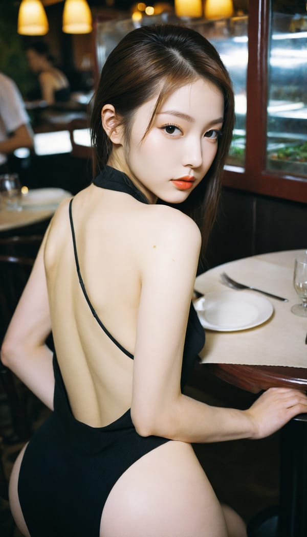 Tags: 21872187, SDXL
{"3": {"inputs": {"seed": 447897336028507, "steps": 32, "cfg": 7.95, "sampler_name": "dpmpp_2m", "scheduler": "karras", "denoise": 1.0, "model": ["27", 0], "positive": ["6", 0], "negative": ["7", 0], "latent_image": ["5", 0]}, "class_type": "KSampler"}, "4": {"inputs": {"ckpt_name": "helloworldxl.safetensors"}, "class_type": "CheckpointLoaderSimple"}, "5": {"inputs": {"width": 768, "height": 1344, "batch_size": 1}, "class_type": "EmptyLatentImage"}, "6": {"inputs": {"text": "22 year old girl, (eyelashes:0.98), (temptress:1.03), (seductive facial expression:1.08), (pale skin:1.04), (cute:0.97), (sexy lips:1.02), (beautiful eyes:0.96), (seductive pose:1.04), (detailed face:1.14), (idol:1.03), (slim:1.01), (double eyelids:1.09), (perky ass:0.95), (exposed ass:1.06), (looking back:1.02), (sexy ass:1.10), (thigh gap:1.01), (wearing a little black dress:0.98) at a fine dining restaurant, (portra:1.01), (RAW:1.04), (candid cinema:1.08), (detailed skin:1.03), (skin fuzz:1.01), (film:1.03), (soft lighting:1.02), (textured skin:1.01), (natural looking skin:1.02)", "clip": ["27", 1]}, "class_type": "CLIPTextEncode"}, "7": {"inputs": {"text": "(distorted:1.09), (twisted:1.05), (bad hands:1.13), (low resolution:1.05), (open mouth:1.09), (watermark:1.11), (worst quality:1.11)", "clip": ["27", 1]}, "class_type": "CLIPTextEncode"}, "8": {"inputs": {"samples": ["3", 0], "vae": ["4", 2]}, "class_type": "VAEDecode"}, "25": {"inputs": {"lora_name": "nudify_xl.safetensors", "strength_model": 0.01, "strength_clip": 0.21, "model": ["4", 0], "clip": ["4", 1]}, "class_type": "LoraLoader"}, "26": {"inputs": {"lora_name": "shirtlift_SDXL_v2.safetensors", "strength_model": 0.14, "strength_clip": 0.18, "model": ["25", 0], "clip": ["25", 1]}, "class_type": "LoraLoader"}, "27": {"inputs": {"lora_name": "PerfectEyesXL.safetensors", "strength_model": 0.11, "strength_clip": 0.06, "model": ["26", 0], "clip": ["26", 1]}, "class_type": "LoraLoader"}, "30": {"inputs": {"model_name": "4x_NMKD-Superscale-SP_178000_G.pth"}, "class_type": "UpscaleModelLoader"}, "31": {"inputs": {"upscale_model": ["30", 0], "image": ["8", 0]}, "class_type": "ImageUpscaleWithModel"}, "32": {"inputs": {"upscale_method": "lanczos", "scale_by": 0.5, "image": ["31", 0]}, "class_type": "ImageScaleBy"}, "33": {"inputs": {"pixels": ["32", 0], "vae": ["4", 2]}, "class_type": "VAEEncode"}, "34": {"inputs": {"seed": 447897336028507, "steps": 32, "cfg": 7.95, "sampler_name": "dpmpp_2m", "scheduler": "karras", "denoise": 0.3, "model": ["27", 0], "positive": ["6", 0], "negative": ["7", 0], "latent_image": ["33", 0]}, "class_type": "KSampler"}, "36": {"inputs": {"samples": ["34", 0], "vae": ["4", 2]}, "class_type": "VAEDecode"}, "39": {"inputs": {"filename_prefix": "comfyapi-1724672991209", "images": ["36", 0]}, "class_type": "SaveImage"}}