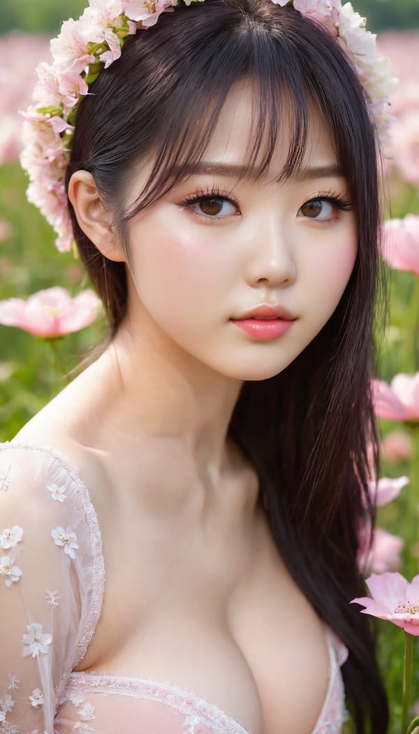 Tags: 21872187, SDXL
{"3": {"inputs": {"seed": 121810833757223, "steps": 64, "cfg": 7.38, "sampler_name": "dpmpp_2m", "scheduler": "karras", "denoise": 1.0, "model": ["27", 0], "positive": ["6", 0], "negative": ["7", 0], "latent_image": ["5", 0]}, "class_type": "KSampler"}, "4": {"inputs": {"ckpt_name": "juggernautxl.safetensors"}, "class_type": "CheckpointLoaderSimple"}, "5": {"inputs": {"width": 768, "height": 1344, "batch_size": 1}, "class_type": "EmptyLatentImage"}, "6": {"inputs": {"text": "26 year old girl, (ukrainian:1.10), (korean:1.01), (japanese:1.04), (eyelashes:1.08), (idol:1.14), (sexy lips:1.01), (detailed face:1.14), (seductive facial expression:0.97), (cute:1.03), (beautiful eyes:0.96), (temptress:1.11), (slim:1.11), (double eyelids:1.05), (pale skin:0.95), (blush:1.00), (in a seductive pose:0.96), (large perky breasts:1.03), (cleavage:0.97), (thigh gap:1.02), wearing (translucent clothes:1.01) on a flower field, (detailed skin:1.01), (natural looking skin:1.04), (portra:1.01), (skin fuzz:1.05), (RAW:1.03), (soft lighting:1.03), (textured skin:1.01), (candid cinema:1.05)", "clip": ["27", 1]}, "class_type": "CLIPTextEncode"}, "7": {"inputs": {"text": "(bad hands:1.14), (open mouth:1.11), (low resolution:1.14), (distorted:1.07), (watermark:1.08), (twisted:1.07), (worst quality:1.05)", "clip": ["27", 1]}, "class_type": "CLIPTextEncode"}, "8": {"inputs": {"samples": ["3", 0], "vae": ["4", 2]}, "class_type": "VAEDecode"}, "25": {"inputs": {"lora_name": "nudify_xl.safetensors", "strength_model": 0.1, "strength_clip": 0.01, "model": ["4", 0], "clip": ["4", 1]}, "class_type": "LoraLoader"}, "26": {"inputs": {"lora_name": "shirtlift_SDXL_v2.safetensors", "strength_model": 0.13, "strength_clip": 0.15, "model": ["25", 0], "clip": ["25", 1]}, "class_type": "LoraLoader"}, "27": {"inputs": {"lora_name": "PerfectEyesXL.safetensors", "strength_model": 0.01, "strength_clip": 0.17, "model": ["26", 0], "clip": ["26", 1]}, "class_type": "LoraLoader"}, "30": {"inputs": {"model_name": "4x_NMKD-Superscale-SP_178000_G.pth"}, "class_type": "UpscaleModelLoader"}, "31": {"inputs": {"upscale_model": ["30", 0], "image": ["8", 0]}, "class_type": "ImageUpscaleWithModel"}, "32": {"inputs": {"upscale_method": "lanczos", "scale_by": 0.5, "image": ["31", 0]}, "class_type": "ImageScaleBy"}, "33": {"inputs": {"pixels": ["32", 0], "vae": ["4", 2]}, "class_type": "VAEEncode"}, "34": {"inputs": {"seed": 121810833757223, "steps": 64, "cfg": 7.38, "sampler_name": "dpmpp_2m", "scheduler": "karras", "denoise": 0.3, "model": ["27", 0], "positive": ["6", 0], "negative": ["7", 0], "latent_image": ["33", 0]}, "class_type": "KSampler"}, "36": {"inputs": {"samples": ["34", 0], "vae": ["4", 2]}, "class_type": "VAEDecode"}, "39": {"inputs": {"filename_prefix": "comfyapi-1713533386024", "images": ["36", 0]}, "class_type": "SaveImage"}}