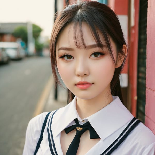 Tags: 21872187, SDXL
{"3": {"inputs": {"seed": 343570066288928, "steps": 32, "cfg": 7.95, "sampler_name": "dpmpp_2m", "scheduler": "karras", "denoise": 1.0, "model": ["27", 0], "positive": ["6", 0], "negative": ["7", 0], "latent_image": ["5", 0]}, "class_type": "KSampler"}, "4": {"inputs": {"ckpt_name": "juggernautxl.safetensors"}, "class_type": "CheckpointLoaderSimple"}, "5": {"inputs": {"width": 1024, "height": 1024, "batch_size": 1}, "class_type": "EmptyLatentImage"}, "6": {"inputs": {"text": "22 year old girl, (idol:1.11), (sexy lips:1.10), (detailed face:1.09), (double eyelids:0.96), (slim:1.10), (beautiful eyes:0.98), (seductive pose:1.10), (cute:0.95), (eyelashes:1.12), (temptress:1.12), (blush:1.07), (pale skin:1.12), (in a seductive pose:1.03), (large perky breasts:1.05), (cleavage:1.11), (thigh gap:1.01), (school uniform:1.12), choker, busy street, (textured skin:1.00), (film:1.01), (skin fuzz:1.03), (detailed skin:1.07), (candid cinema:1.07), (natural looking skin:1.06), (portra:1.00), (RAW:1.01), (soft lighting:1.00)", "clip": ["27", 1]}, "class_type": "CLIPTextEncode"}, "7": {"inputs": {"text": "(distorted:1.07), (low resolution:1.07), (open mouth:1.05), (twisted:1.05), (watermark:1.07), (worst quality:1.12), (bad hands:1.08)", "clip": ["27", 1]}, "class_type": "CLIPTextEncode"}, "8": {"inputs": {"samples": ["3", 0], "vae": ["4", 2]}, "class_type": "VAEDecode"}, "25": {"inputs": {"lora_name": "nudify_xl.safetensors", "strength_model": 0.37, "strength_clip": 0.24, "model": ["4", 0], "clip": ["4", 1]}, "class_type": "LoraLoader"}, "26": {"inputs": {"lora_name": "shirtlift_SDXL_v2.safetensors", "strength_model": 0.0, "strength_clip": 0.18, "model": ["25", 0], "clip": ["25", 1]}, "class_type": "LoraLoader"}, "27": {"inputs": {"lora_name": "PerfectEyesXL.safetensors", "strength_model": 0.05, "strength_clip": 0.17, "model": ["26", 0], "clip": ["26", 1]}, "class_type": "LoraLoader"}, "30": {"inputs": {"model_name": "4x_NMKD-Superscale-SP_178000_G.pth"}, "class_type": "UpscaleModelLoader"}, "31": {"inputs": {"upscale_model": ["30", 0], "image": ["8", 0]}, "class_type": "ImageUpscaleWithModel"}, "32": {"inputs": {"upscale_method": "lanczos", "scale_by": 0.5, "image": ["31", 0]}, "class_type": "ImageScaleBy"}, "33": {"inputs": {"pixels": ["32", 0], "vae": ["4", 2]}, "class_type": "VAEEncode"}, "34": {"inputs": {"seed": 343570066288928, "steps": 32, "cfg": 7.95, "sampler_name": "dpmpp_2m", "scheduler": "karras", "denoise": 0.3, "model": ["27", 0], "positive": ["6", 0], "negative": ["7", 0], "latent_image": ["33", 0]}, "class_type": "KSampler"}, "36": {"inputs": {"samples": ["34", 0], "vae": ["4", 2]}, "class_type": "VAEDecode"}, "39": {"inputs": {"filename_prefix": "comfyapi-1730358429202", "images": ["36", 0]}, "class_type": "SaveImage"}}