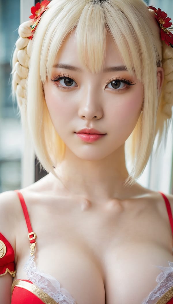 Tags: 21872187, SDXL
{"3": {"inputs": {"seed": 565995168787099, "steps": 32, "cfg": 7.64, "sampler_name": "dpmpp_2m", "scheduler": "karras", "denoise": 1.0, "model": ["27", 0], "positive": ["6", 0], "negative": ["7", 0], "latent_image": ["5", 0]}, "class_type": "KSampler"}, "4": {"inputs": {"ckpt_name": "juggernautxl.safetensors"}, "class_type": "CheckpointLoaderSimple"}, "5": {"inputs": {"width": 768, "height": 1344, "batch_size": 1}, "class_type": "EmptyLatentImage"}, "6": {"inputs": {"text": "26 year old girl, (ukrainian:1.09), (chinese:1.02), (irish:1.06), (pale skin:1.01), (sexy lips:1.04), (cute:1.06), (slim:1.00), (eyelashes:0.98), (temptress:0.96), (seductive pose:1.02), (detailed face:1.04), (beautiful eyes:1.01), (double eyelids:0.98), (seductive facial expression:0.98), (idol:1.14), (in a seductive pose:1.01), (large perky breasts:1.09), (cleavage:1.13), (thigh gap:1.11), (in a cosplay:0.98) at comiket posing for camera, (soft lighting:1.07), (RAW:1.05), (film:1.03), (detailed skin:1.04), (candid cinema:1.08), (skin fuzz:1.01), (textured skin:1.07), (natural looking skin:1.03), (portra:1.01)", "clip": ["27", 1]}, "class_type": "CLIPTextEncode"}, "7": {"inputs": {"text": "(distorted:1.13), (worst quality:1.07), (open mouth:1.09), (low resolution:1.08), (bad hands:1.11), (watermark:1.09), (twisted:1.11)", "clip": ["27", 1]}, "class_type": "CLIPTextEncode"}, "8": {"inputs": {"samples": ["3", 0], "vae": ["4", 2]}, "class_type": "VAEDecode"}, "25": {"inputs": {"lora_name": "nudify_xl.safetensors", "strength_model": 0.06, "strength_clip": 0.19, "model": ["4", 0], "clip": ["4", 1]}, "class_type": "LoraLoader"}, "26": {"inputs": {"lora_name": "shirtlift_SDXL_v2.safetensors", "strength_model": 0.07, "strength_clip": 0.07, "model": ["25", 0], "clip": ["25", 1]}, "class_type": "LoraLoader"}, "27": {"inputs": {"lora_name": "PerfectEyesXL.safetensors", "strength_model": 0.0, "strength_clip": 0.12, "model": ["26", 0], "clip": ["26", 1]}, "class_type": "LoraLoader"}, "30": {"inputs": {"model_name": "4x_NMKD-Superscale-SP_178000_G.pth"}, "class_type": "UpscaleModelLoader"}, "31": {"inputs": {"upscale_model": ["30", 0], "image": ["8", 0]}, "class_type": "ImageUpscaleWithModel"}, "32": {"inputs": {"upscale_method": "lanczos", "scale_by": 0.5, "image": ["31", 0]}, "class_type": "ImageScaleBy"}, "33": {"inputs": {"pixels": ["32", 0], "vae": ["4", 2]}, "class_type": "VAEEncode"}, "34": {"inputs": {"seed": 565995168787099, "steps": 32, "cfg": 7.64, "sampler_name": "dpmpp_2m", "scheduler": "karras", "denoise": 0.3, "model": ["27", 0], "positive": ["6", 0], "negative": ["7", 0], "latent_image": ["33", 0]}, "class_type": "KSampler"}, "36": {"inputs": {"samples": ["34", 0], "vae": ["4", 2]}, "class_type": "VAEDecode"}, "39": {"inputs": {"filename_prefix": "comfyapi-1735931880469", "images": ["36", 0]}, "class_type": "SaveImage"}}