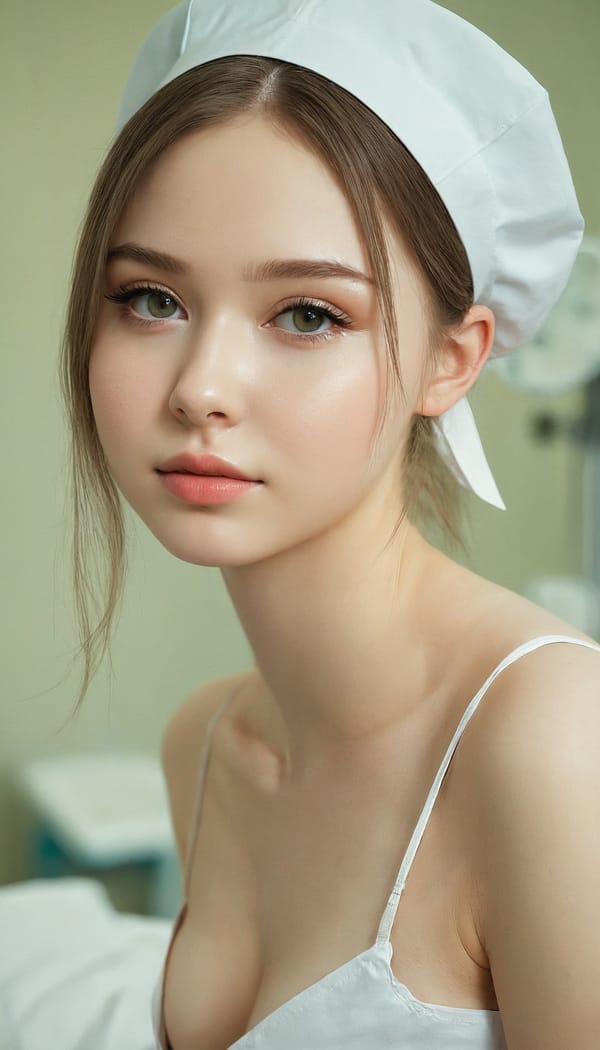 Tags: 21872187, SDXL
{"3": {"inputs": {"seed": 724409939327550, "steps": 64, "cfg": 5.31, "sampler_name": "dpmpp_2m", "scheduler": "karras", "denoise": 1.0, "model": ["27", 0], "positive": ["6", 0], "negative": ["7", 0], "latent_image": ["5", 0]}, "class_type": "KSampler"}, "4": {"inputs": {"ckpt_name": "juggernautxl.safetensors"}, "class_type": "CheckpointLoaderSimple"}, "5": {"inputs": {"width": 768, "height": 1344, "batch_size": 1}, "class_type": "EmptyLatentImage"}, "6": {"inputs": {"text": "18 year old girl, (russian:1.14), (seductive pose:0.96), (eyelashes:0.99), (detailed face:1.05), (temptress:0.96), (idol:0.98), (slim:0.99), (cute:1.13), (pale skin:1.02), (sexy lips:1.13), (seductive facial expression:0.99), (beautiful eyes:1.06), (double eyelids:1.00), (blush:1.08), (perky ass:0.96), (exposed ass:1.02), (looking back:1.10), (sexy ass:0.98), (thigh gap:0.99), (nurse in uniform:1.07) working in a hospital ward, (textured skin:1.04), (detailed skin:1.03), (natural looking skin:1.05), (soft lighting:1.06), (skin fuzz:1.00), (film:1.01), (RAW:1.08), (candid cinema:1.08), (portra:1.06)", "clip": ["27", 1]}, "class_type": "CLIPTextEncode"}, "7": {"inputs": {"text": "(open mouth:1.11), (bad hands:1.07), (twisted:1.12), (low resolution:1.14), (worst quality:1.08), (watermark:1.11), (distorted:1.13)", "clip": ["27", 1]}, "class_type": "CLIPTextEncode"}, "8": {"inputs": {"samples": ["3", 0], "vae": ["4", 2]}, "class_type": "VAEDecode"}, "25": {"inputs": {"lora_name": "nudify_xl.safetensors", "strength_model": 0.36, "strength_clip": 0.39, "model": ["4", 0], "clip": ["4", 1]}, "class_type": "LoraLoader"}, "26": {"inputs": {"lora_name": "shirtlift_SDXL_v2.safetensors", "strength_model": 0.09, "strength_clip": 0.08, "model": ["25", 0], "clip": ["25", 1]}, "class_type": "LoraLoader"}, "27": {"inputs": {"lora_name": "PerfectEyesXL.safetensors", "strength_model": 0.04, "strength_clip": 0.08, "model": ["26", 0], "clip": ["26", 1]}, "class_type": "LoraLoader"}, "30": {"inputs": {"model_name": "4x_NMKD-Superscale-SP_178000_G.pth"}, "class_type": "UpscaleModelLoader"}, "31": {"inputs": {"upscale_model": ["30", 0], "image": ["8", 0]}, "class_type": "ImageUpscaleWithModel"}, "32": {"inputs": {"upscale_method": "lanczos", "scale_by": 0.5, "image": ["31", 0]}, "class_type": "ImageScaleBy"}, "33": {"inputs": {"pixels": ["32", 0], "vae": ["4", 2]}, "class_type": "VAEEncode"}, "34": {"inputs": {"seed": 724409939327550, "steps": 64, "cfg": 5.31, "sampler_name": "dpmpp_2m", "scheduler": "karras", "denoise": 0.3, "model": ["27", 0], "positive": ["6", 0], "negative": ["7", 0], "latent_image": ["33", 0]}, "class_type": "KSampler"}, "36": {"inputs": {"samples": ["34", 0], "vae": ["4", 2]}, "class_type": "VAEDecode"}, "39": {"inputs": {"filename_prefix": "comfyapi-1723698857571", "images": ["36", 0]}, "class_type": "SaveImage"}}