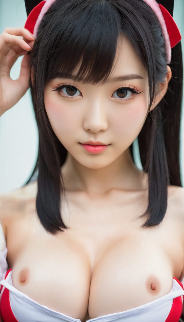 Tags: 21872187, SDXL
{"3": {"inputs": {"seed": 799550182075876, "steps": 32, "cfg": 7.18, "sampler_name": "dpmpp_2m", "scheduler": "karras", "denoise": 1.0, "model": ["27", 0], "positive": ["6", 0], "negative": ["7", 0], "latent_image": ["5", 0]}, "class_type": "KSampler"}, "4": {"inputs": {"ckpt_name": "juggernautxl.safetensors"}, "class_type": "CheckpointLoaderSimple"}, "5": {"inputs": {"width": 768, "height": 1344, "batch_size": 1}, "class_type": "EmptyLatentImage"}, "6": {"inputs": {"text": "21 year old girl, (taiwanese:1.01), (korean:1.05), (cute:1.10), (blush:1.00), (double eyelids:0.98), (pale skin:0.96), (seductive facial expression:0.98), (seductive pose:0.95), (idol:0.95), (slim:1.13), (beautiful eyes:1.07), (sexy lips:1.07), (eyelashes:1.07), (detailed face:1.04), (temptress:1.00), (in a seductive pose:0.96), (large perky breasts:1.01), (cleavage:1.12), (thigh gap:1.03), (in a cosplay:1.08) at comiket posing for camera, (portra:1.06), (natural looking skin:1.07), (textured skin:1.08), (soft lighting:1.08), (skin fuzz:1.04), (detailed skin:1.00), (film:1.05), (candid cinema:1.06), (RAW:1.02)", "clip": ["27", 1]}, "class_type": "CLIPTextEncode"}, "7": {"inputs": {"text": "(bad hands:1.08), (distorted:1.08), (open mouth:1.11), (watermark:1.06), (worst quality:1.06), (twisted:1.14), (low resolution:1.12)", "clip": ["27", 1]}, "class_type": "CLIPTextEncode"}, "8": {"inputs": {"samples": ["3", 0], "vae": ["4", 2]}, "class_type": "VAEDecode"}, "25": {"inputs": {"lora_name": "nudify_xl.safetensors", "strength_model": 0.12, "strength_clip": 0.35, "model": ["4", 0], "clip": ["4", 1]}, "class_type": "LoraLoader"}, "26": {"inputs": {"lora_name": "shirtlift_SDXL_v2.safetensors", "strength_model": 0.12, "strength_clip": 0.09, "model": ["25", 0], "clip": ["25", 1]}, "class_type": "LoraLoader"}, "27": {"inputs": {"lora_name": "PerfectEyesXL.safetensors", "strength_model": 0.03, "strength_clip": 0.09, "model": ["26", 0], "clip": ["26", 1]}, "class_type": "LoraLoader"}, "30": {"inputs": {"model_name": "4x_NMKD-Superscale-SP_178000_G.pth"}, "class_type": "UpscaleModelLoader"}, "31": {"inputs": {"upscale_model": ["30", 0], "image": ["8", 0]}, "class_type": "ImageUpscaleWithModel"}, "32": {"inputs": {"upscale_method": "lanczos", "scale_by": 0.5, "image": ["31", 0]}, "class_type": "ImageScaleBy"}, "33": {"inputs": {"pixels": ["32", 0], "vae": ["4", 2]}, "class_type": "VAEEncode"}, "34": {"inputs": {"seed": 799550182075876, "steps": 32, "cfg": 7.18, "sampler_name": "dpmpp_2m", "scheduler": "karras", "denoise": 0.3, "model": ["27", 0], "positive": ["6", 0], "negative": ["7", 0], "latent_image": ["33", 0]}, "class_type": "KSampler"}, "36": {"inputs": {"samples": ["34", 0], "vae": ["4", 2]}, "class_type": "VAEDecode"}, "39": {"inputs": {"filename_prefix": "comfyapi-1726302272746", "images": ["36", 0]}, "class_type": "SaveImage"}}