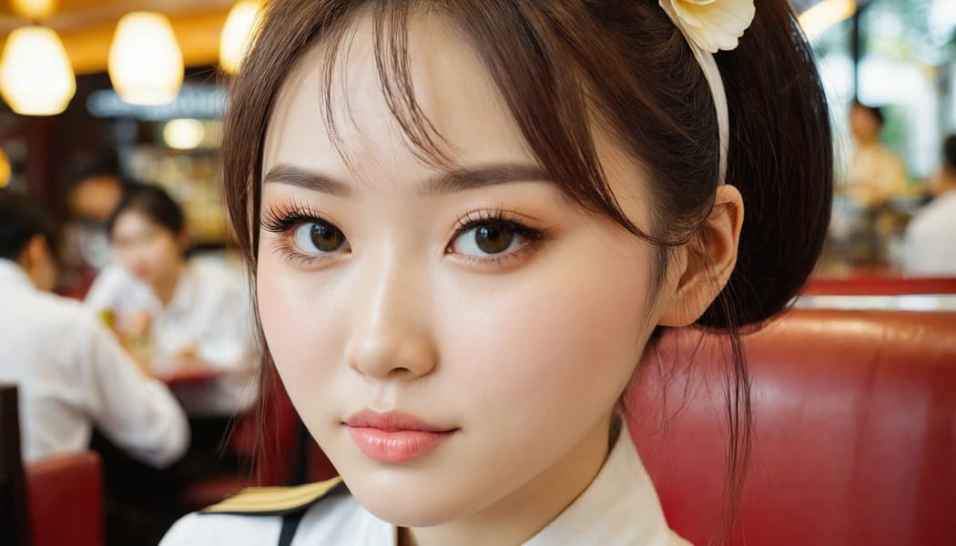 Tags: 21872187, SDXL
{"3": {"inputs": {"seed": 226073685719404, "steps": 32, "cfg": 5.32, "sampler_name": "dpmpp_2m", "scheduler": "karras", "denoise": 1.0, "model": ["27", 0], "positive": ["6", 0], "negative": ["7", 0], "latent_image": ["5", 0]}, "class_type": "KSampler"}, "4": {"inputs": {"ckpt_name": "juggernautxl.safetensors"}, "class_type": "CheckpointLoaderSimple"}, "5": {"inputs": {"width": 1344, "height": 768, "batch_size": 1}, "class_type": "EmptyLatentImage"}, "6": {"inputs": {"text": "22 year old girl, (chinese:1.00), (russian:1.08), (eyelashes:1.04), (pale skin:0.98), (seductive pose:1.09), (temptress:1.07), (beautiful eyes:1.02), (cute:1.11), (sexy lips:1.03), (blush:1.07), (double eyelids:1.01), (detailed face:1.01), (slim:0.96), (seductive facial expression:1.10), (idol:1.09), (in a seductive pose:1.10), (large perky breasts:0.98), (cleavage:1.06), (thigh gap:0.98), (a waitress in uniform:1.10) working at a restaurant, (natural looking skin:1.00), (candid cinema:1.09), (film:1.07), (detailed skin:1.06), (textured skin:1.05), (skin fuzz:1.03), (portra:1.03), (soft lighting:1.04), (RAW:1.01)", "clip": ["27", 1]}, "class_type": "CLIPTextEncode"}, "7": {"inputs": {"text": "(worst quality:1.09), (open mouth:1.05), (twisted:1.10), (low resolution:1.10), (distorted:1.09), (bad hands:1.10), (watermark:1.06)", "clip": ["27", 1]}, "class_type": "CLIPTextEncode"}, "8": {"inputs": {"samples": ["3", 0], "vae": ["4", 2]}, "class_type": "VAEDecode"}, "25": {"inputs": {"lora_name": "nudify_xl.safetensors", "strength_model": 0.28, "strength_clip": 0.3, "model": ["4", 0], "clip": ["4", 1]}, "class_type": "LoraLoader"}, "26": {"inputs": {"lora_name": "shirtlift_SDXL_v2.safetensors", "strength_model": 0.05, "strength_clip": 0.05, "model": ["25", 0], "clip": ["25", 1]}, "class_type": "LoraLoader"}, "27": {"inputs": {"lora_name": "PerfectEyesXL.safetensors", "strength_model": 0.09, "strength_clip": 0.08, "model": ["26", 0], "clip": ["26", 1]}, "class_type": "LoraLoader"}, "30": {"inputs": {"model_name": "4x_NMKD-Superscale-SP_178000_G.pth"}, "class_type": "UpscaleModelLoader"}, "31": {"inputs": {"upscale_model": ["30", 0], "image": ["8", 0]}, "class_type": "ImageUpscaleWithModel"}, "32": {"inputs": {"upscale_method": "lanczos", "scale_by": 0.5, "image": ["31", 0]}, "class_type": "ImageScaleBy"}, "33": {"inputs": {"pixels": ["32", 0], "vae": ["4", 2]}, "class_type": "VAEEncode"}, "34": {"inputs": {"seed": 226073685719404, "steps": 32, "cfg": 5.32, "sampler_name": "dpmpp_2m", "scheduler": "karras", "denoise": 0.3, "model": ["27", 0], "positive": ["6", 0], "negative": ["7", 0], "latent_image": ["33", 0]}, "class_type": "KSampler"}, "36": {"inputs": {"samples": ["34", 0], "vae": ["4", 2]}, "class_type": "VAEDecode"}, "39": {"inputs": {"filename_prefix": "comfyapi-1726262048346", "images": ["36", 0]}, "class_type": "SaveImage"}}