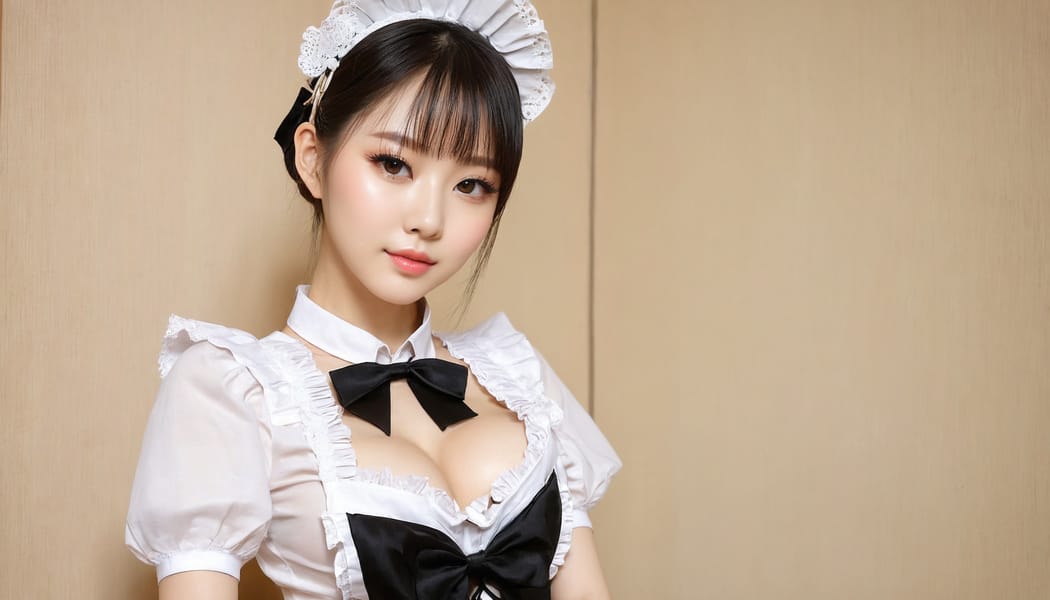 Tags: 21872187, SDXL
{"3": {"inputs": {"seed": 276083998453206, "steps": 32, "cfg": 6.3, "sampler_name": "dpmpp_2m", "scheduler": "karras", "denoise": 1.0, "model": ["27", 0], "positive": ["6", 0], "negative": ["7", 0], "latent_image": ["5", 0]}, "class_type": "KSampler"}, "4": {"inputs": {"ckpt_name": "juggernautxl.safetensors"}, "class_type": "CheckpointLoaderSimple"}, "5": {"inputs": {"width": 1344, "height": 768, "batch_size": 1}, "class_type": "EmptyLatentImage"}, "6": {"inputs": {"text": "26 year old girl, (irish:1.05), (taiwanese:1.03), (japanese:1.06), (russian:1.01), (chinese:0.96), (slim:1.08), (sexy lips:1.12), (blush:0.97), (idol:1.13), (pale skin:1.09), (temptress:1.13), (seductive pose:0.99), (beautiful eyes:1.05), (double eyelids:1.07), (cute:0.97), (detailed face:0.97), (eyelashes:1.13), (in a seductive pose:0.96), (large perky breasts:1.05), (cleavage:1.00), (thigh gap:1.01), in a (skimpy maid costume:0.95) working at a maid cafe, choker, bowtie, headband, pleated skirt, (natural looking skin:1.03), (candid cinema:1.08), (textured skin:1.00), (detailed skin:1.02), (RAW:1.00), (soft lighting:1.05), (portra:1.07), (skin fuzz:1.08)", "clip": ["27", 1]}, "class_type": "CLIPTextEncode"}, "7": {"inputs": {"text": "(open mouth:1.09), (twisted:1.08), (worst quality:1.14), (watermark:1.08), (low resolution:1.05), (bad hands:1.09), (distorted:1.14)", "clip": ["27", 1]}, "class_type": "CLIPTextEncode"}, "8": {"inputs": {"samples": ["3", 0], "vae": ["4", 2]}, "class_type": "VAEDecode"}, "25": {"inputs": {"lora_name": "nudify_xl.safetensors", "strength_model": 0.27, "strength_clip": 0.21, "model": ["4", 0], "clip": ["4", 1]}, "class_type": "LoraLoader"}, "26": {"inputs": {"lora_name": "shirtlift_SDXL_v2.safetensors", "strength_model": 0.07, "strength_clip": 0.14, "model": ["25", 0], "clip": ["25", 1]}, "class_type": "LoraLoader"}, "27": {"inputs": {"lora_name": "PerfectEyesXL.safetensors", "strength_model": 0.02, "strength_clip": 0.01, "model": ["26", 0], "clip": ["26", 1]}, "class_type": "LoraLoader"}, "30": {"inputs": {"model_name": "4x_NMKD-Superscale-SP_178000_G.pth"}, "class_type": "UpscaleModelLoader"}, "31": {"inputs": {"upscale_model": ["30", 0], "image": ["8", 0]}, "class_type": "ImageUpscaleWithModel"}, "32": {"inputs": {"upscale_method": "lanczos", "scale_by": 0.5, "image": ["31", 0]}, "class_type": "ImageScaleBy"}, "33": {"inputs": {"pixels": ["32", 0], "vae": ["4", 2]}, "class_type": "VAEEncode"}, "34": {"inputs": {"seed": 276083998453206, "steps": 32, "cfg": 6.3, "sampler_name": "dpmpp_2m", "scheduler": "karras", "denoise": 0.3, "model": ["27", 0], "positive": ["6", 0], "negative": ["7", 0], "latent_image": ["33", 0]}, "class_type": "KSampler"}, "36": {"inputs": {"samples": ["34", 0], "vae": ["4", 2]}, "class_type": "VAEDecode"}, "39": {"inputs": {"filename_prefix": "comfyapi-1715961607013", "images": ["36", 0]}, "class_type": "SaveImage"}}