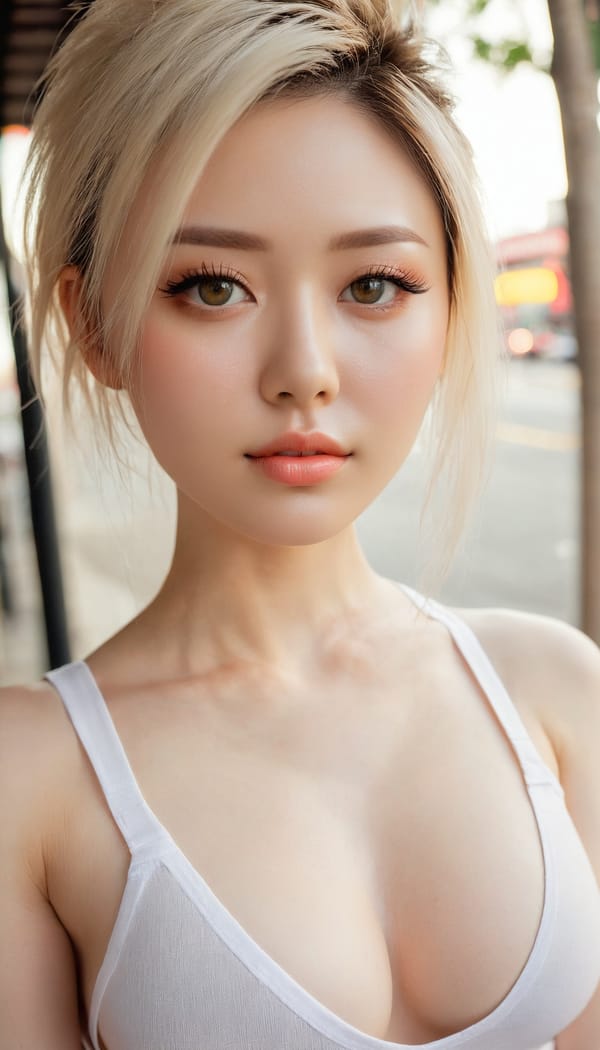 Tags: 21872187, SDXL
{"3": {"inputs": {"seed": 784990142412324, "steps": 64, "cfg": 6.12, "sampler_name": "dpmpp_2m", "scheduler": "karras", "denoise": 1.0, "model": ["27", 0], "positive": ["6", 0], "negative": ["7", 0], "latent_image": ["5", 0]}, "class_type": "KSampler"}, "4": {"inputs": {"ckpt_name": "juggernautxl.safetensors"}, "class_type": "CheckpointLoaderSimple"}, "5": {"inputs": {"width": 768, "height": 1344, "batch_size": 1}, "class_type": "EmptyLatentImage"}, "6": {"inputs": {"text": "27 year old girl, (seductive pose:1.09), (sexy lips:1.09), (blush:0.97), (eyelashes:1.04), (pale skin:1.14), (idol:1.00), (double eyelids:1.14), (detailed face:1.02), (temptress:1.04), (beautiful eyes:1.04), (cute:1.07), (seductive facial expression:1.09), (in a seductive pose:1.04), (large perky breasts:0.96), (cleavage:1.13), (thigh gap:1.00), (white tanktop:1.12), busy street, (film:1.05), (textured skin:1.04), (RAW:1.03), (skin fuzz:1.04), (natural looking skin:1.09), (candid cinema:1.00), (soft lighting:1.07), (detailed skin:1.06), (portra:1.09)", "clip": ["27", 1]}, "class_type": "CLIPTextEncode"}, "7": {"inputs": {"text": "(distorted:1.09), (watermark:1.09), (twisted:1.10), (bad hands:1.05), (worst quality:1.09), (low resolution:1.13), (open mouth:1.06)", "clip": ["27", 1]}, "class_type": "CLIPTextEncode"}, "8": {"inputs": {"samples": ["3", 0], "vae": ["4", 2]}, "class_type": "VAEDecode"}, "25": {"inputs": {"lora_name": "nudify_xl.safetensors", "strength_model": 0.14, "strength_clip": 0.05, "model": ["4", 0], "clip": ["4", 1]}, "class_type": "LoraLoader"}, "26": {"inputs": {"lora_name": "shirtlift_SDXL_v2.safetensors", "strength_model": 0.13, "strength_clip": 0.09, "model": ["25", 0], "clip": ["25", 1]}, "class_type": "LoraLoader"}, "27": {"inputs": {"lora_name": "PerfectEyesXL.safetensors", "strength_model": 0.17, "strength_clip": 0.01, "model": ["26", 0], "clip": ["26", 1]}, "class_type": "LoraLoader"}, "30": {"inputs": {"model_name": "4x_NMKD-Superscale-SP_178000_G.pth"}, "class_type": "UpscaleModelLoader"}, "31": {"inputs": {"upscale_model": ["30", 0], "image": ["8", 0]}, "class_type": "ImageUpscaleWithModel"}, "32": {"inputs": {"upscale_method": "lanczos", "scale_by": 0.5, "image": ["31", 0]}, "class_type": "ImageScaleBy"}, "33": {"inputs": {"pixels": ["32", 0], "vae": ["4", 2]}, "class_type": "VAEEncode"}, "34": {"inputs": {"seed": 784990142412324, "steps": 64, "cfg": 6.12, "sampler_name": "dpmpp_2m", "scheduler": "karras", "denoise": 0.3, "model": ["27", 0], "positive": ["6", 0], "negative": ["7", 0], "latent_image": ["33", 0]}, "class_type": "KSampler"}, "36": {"inputs": {"samples": ["34", 0], "vae": ["4", 2]}, "class_type": "VAEDecode"}, "39": {"inputs": {"filename_prefix": "comfyapi-1724772597241", "images": ["36", 0]}, "class_type": "SaveImage"}}