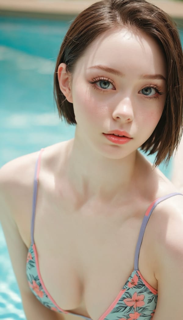 Tags: 21872187, SDXL
{"3": {"inputs": {"seed": 429211957971766, "steps": 64, "cfg": 6.24, "sampler_name": "dpmpp_2m", "scheduler": "karras", "denoise": 1.0, "model": ["27", 0], "positive": ["6", 0], "negative": ["7", 0], "latent_image": ["5", 0]}, "class_type": "KSampler"}, "4": {"inputs": {"ckpt_name": "juggernautxl.safetensors"}, "class_type": "CheckpointLoaderSimple"}, "5": {"inputs": {"width": 768, "height": 1344, "batch_size": 1}, "class_type": "EmptyLatentImage"}, "6": {"inputs": {"text": "23 year old girl, (eyelashes:0.97), (slim:0.97), (blush:1.08), (detailed face:1.02), (cute:0.95), (idol:1.13), (seductive facial expression:1.01), (double eyelids:1.13), (temptress:1.14), (pale skin:1.14), (sexy lips:0.99), (beautiful eyes:1.14), (perky ass:0.98), (exposed ass:1.03), (looking back:1.09), (sexy ass:0.97), (thigh gap:1.11), (in a swimsuit:1.04) at a pool, (natural looking skin:1.09), (soft lighting:1.05), (skin fuzz:1.04), (RAW:1.00), (textured skin:1.00), (candid cinema:1.06), (portra:1.00), (detailed skin:1.09), (film:1.07)", "clip": ["27", 1]}, "class_type": "CLIPTextEncode"}, "7": {"inputs": {"text": "(watermark:1.13), (open mouth:1.14), (worst quality:1.09), (low resolution:1.14), (bad hands:1.12), (distorted:1.05), (twisted:1.13)", "clip": ["27", 1]}, "class_type": "CLIPTextEncode"}, "8": {"inputs": {"samples": ["3", 0], "vae": ["4", 2]}, "class_type": "VAEDecode"}, "25": {"inputs": {"lora_name": "nudify_xl.safetensors", "strength_model": 0.05, "strength_clip": 0.18, "model": ["4", 0], "clip": ["4", 1]}, "class_type": "LoraLoader"}, "26": {"inputs": {"lora_name": "shirtlift_SDXL_v2.safetensors", "strength_model": 0.02, "strength_clip": 0.04, "model": ["25", 0], "clip": ["25", 1]}, "class_type": "LoraLoader"}, "27": {"inputs": {"lora_name": "PerfectEyesXL.safetensors", "strength_model": 0.13, "strength_clip": 0.03, "model": ["26", 0], "clip": ["26", 1]}, "class_type": "LoraLoader"}, "30": {"inputs": {"model_name": "4x_NMKD-Superscale-SP_178000_G.pth"}, "class_type": "UpscaleModelLoader"}, "31": {"inputs": {"upscale_model": ["30", 0], "image": ["8", 0]}, "class_type": "ImageUpscaleWithModel"}, "32": {"inputs": {"upscale_method": "lanczos", "scale_by": 0.5, "image": ["31", 0]}, "class_type": "ImageScaleBy"}, "33": {"inputs": {"pixels": ["32", 0], "vae": ["4", 2]}, "class_type": "VAEEncode"}, "34": {"inputs": {"seed": 429211957971766, "steps": 64, "cfg": 6.24, "sampler_name": "dpmpp_2m", "scheduler": "karras", "denoise": 0.3, "model": ["27", 0], "positive": ["6", 0], "negative": ["7", 0], "latent_image": ["33", 0]}, "class_type": "KSampler"}, "36": {"inputs": {"samples": ["34", 0], "vae": ["4", 2]}, "class_type": "VAEDecode"}, "39": {"inputs": {"filename_prefix": "comfyapi-1731651152074", "images": ["36", 0]}, "class_type": "SaveImage"}}