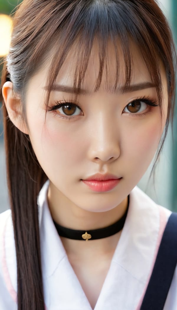 Tags: 21872187, SDXL
{"3": {"inputs": {"seed": 937784983041006, "steps": 64, "cfg": 7.16, "sampler_name": "dpmpp_2m", "scheduler": "karras", "denoise": 1.0, "model": ["27", 0], "positive": ["6", 0], "negative": ["7", 0], "latent_image": ["5", 0]}, "class_type": "KSampler"}, "4": {"inputs": {"ckpt_name": "juggernautxl.safetensors"}, "class_type": "CheckpointLoaderSimple"}, "5": {"inputs": {"width": 768, "height": 1344, "batch_size": 1}, "class_type": "EmptyLatentImage"}, "6": {"inputs": {"text": "26 year old girl, (japanese:0.96), (chinese:1.13), (blush:1.11), (sexy lips:1.04), (eyelashes:0.98), (detailed face:1.04), (seductive facial expression:1.07), (beautiful eyes:1.13), (temptress:1.04), (double eyelids:0.98), (cute:1.03), (pale skin:1.05), (slim:0.98), (seductive pose:1.04), (idol:1.12), (in a seductive pose:0.95), (large perky breasts:1.01), (cleavage:0.98), (thigh gap:1.01), (school uniform:1.11), choker, busy street, (skin fuzz:1.00), (candid cinema:1.03), (textured skin:1.06), (portra:1.09), (soft lighting:1.02), (RAW:1.05), (natural looking skin:1.01), (detailed skin:1.09), (film:1.00)", "clip": ["27", 1]}, "class_type": "CLIPTextEncode"}, "7": {"inputs": {"text": "(worst quality:1.08), (distorted:1.11), (watermark:1.05), (bad hands:1.11), (low resolution:1.05), (open mouth:1.10), (twisted:1.09)", "clip": ["27", 1]}, "class_type": "CLIPTextEncode"}, "8": {"inputs": {"samples": ["3", 0], "vae": ["4", 2]}, "class_type": "VAEDecode"}, "25": {"inputs": {"lora_name": "nudify_xl.safetensors", "strength_model": 0.16, "strength_clip": 0.19, "model": ["4", 0], "clip": ["4", 1]}, "class_type": "LoraLoader"}, "26": {"inputs": {"lora_name": "shirtlift_SDXL_v2.safetensors", "strength_model": 0.05, "strength_clip": 0.06, "model": ["25", 0], "clip": ["25", 1]}, "class_type": "LoraLoader"}, "27": {"inputs": {"lora_name": "PerfectEyesXL.safetensors", "strength_model": 0.06, "strength_clip": 0.03, "model": ["26", 0], "clip": ["26", 1]}, "class_type": "LoraLoader"}, "30": {"inputs": {"model_name": "4x_NMKD-Superscale-SP_178000_G.pth"}, "class_type": "UpscaleModelLoader"}, "31": {"inputs": {"upscale_model": ["30", 0], "image": ["8", 0]}, "class_type": "ImageUpscaleWithModel"}, "32": {"inputs": {"upscale_method": "lanczos", "scale_by": 0.5, "image": ["31", 0]}, "class_type": "ImageScaleBy"}, "33": {"inputs": {"pixels": ["32", 0], "vae": ["4", 2]}, "class_type": "VAEEncode"}, "34": {"inputs": {"seed": 937784983041006, "steps": 64, "cfg": 7.16, "sampler_name": "dpmpp_2m", "scheduler": "karras", "denoise": 0.3, "model": ["27", 0], "positive": ["6", 0], "negative": ["7", 0], "latent_image": ["33", 0]}, "class_type": "KSampler"}, "36": {"inputs": {"samples": ["34", 0], "vae": ["4", 2]}, "class_type": "VAEDecode"}, "39": {"inputs": {"filename_prefix": "comfyapi-1718273066067", "images": ["36", 0]}, "class_type": "SaveImage"}}