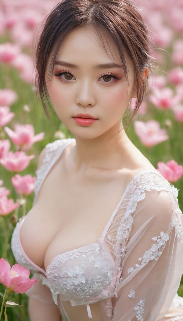 Tags: 21872187, SDXL
{"3": {"inputs": {"seed": 296061163134858, "steps": 32, "cfg": 5.13, "sampler_name": "dpmpp_2m", "scheduler": "karras", "denoise": 1.0, "model": ["27", 0], "positive": ["6", 0], "negative": ["7", 0], "latent_image": ["5", 0]}, "class_type": "KSampler"}, "4": {"inputs": {"ckpt_name": "juggernautxl.safetensors"}, "class_type": "CheckpointLoaderSimple"}, "5": {"inputs": {"width": 768, "height": 1344, "batch_size": 1}, "class_type": "EmptyLatentImage"}, "6": {"inputs": {"text": "22 year old girl, (ukrainian:1.04), (japanese:1.07), (eyelashes:1.14), (sexy lips:0.99), (cute:0.96), (pale skin:0.99), (seductive facial expression:1.13), (blush:1.01), (temptress:1.07), (seductive pose:1.04), (slim:0.99), (double eyelids:1.04), (beautiful eyes:1.02), (detailed face:1.03), (idol:1.11), (in a seductive pose:1.09), (large perky breasts:1.00), (cleavage:1.02), (thigh gap:1.04), wearing (translucent clothes:0.96) on a flower field, (detailed skin:1.08), (candid cinema:1.08), (RAW:1.03), (portra:1.06), (natural looking skin:1.07), (soft lighting:1.08), (skin fuzz:1.05), (film:1.03), (textured skin:1.00)", "clip": ["27", 1]}, "class_type": "CLIPTextEncode"}, "7": {"inputs": {"text": "(distorted:1.07), (low resolution:1.06), (worst quality:1.12), (twisted:1.12), (watermark:1.08), (bad hands:1.05), (open mouth:1.09)", "clip": ["27", 1]}, "class_type": "CLIPTextEncode"}, "8": {"inputs": {"samples": ["3", 0], "vae": ["4", 2]}, "class_type": "VAEDecode"}, "25": {"inputs": {"lora_name": "nudify_xl.safetensors", "strength_model": 0.17, "strength_clip": 0.08, "model": ["4", 0], "clip": ["4", 1]}, "class_type": "LoraLoader"}, "26": {"inputs": {"lora_name": "shirtlift_SDXL_v2.safetensors", "strength_model": 0.01, "strength_clip": 0.04, "model": ["25", 0], "clip": ["25", 1]}, "class_type": "LoraLoader"}, "27": {"inputs": {"lora_name": "PerfectEyesXL.safetensors", "strength_model": 0.11, "strength_clip": 0.14, "model": ["26", 0], "clip": ["26", 1]}, "class_type": "LoraLoader"}, "30": {"inputs": {"model_name": "4x_NMKD-Superscale-SP_178000_G.pth"}, "class_type": "UpscaleModelLoader"}, "31": {"inputs": {"upscale_model": ["30", 0], "image": ["8", 0]}, "class_type": "ImageUpscaleWithModel"}, "32": {"inputs": {"upscale_method": "lanczos", "scale_by": 0.5, "image": ["31", 0]}, "class_type": "ImageScaleBy"}, "33": {"inputs": {"pixels": ["32", 0], "vae": ["4", 2]}, "class_type": "VAEEncode"}, "34": {"inputs": {"seed": 296061163134858, "steps": 32, "cfg": 5.13, "sampler_name": "dpmpp_2m", "scheduler": "karras", "denoise": 0.3, "model": ["27", 0], "positive": ["6", 0], "negative": ["7", 0], "latent_image": ["33", 0]}, "class_type": "KSampler"}, "36": {"inputs": {"samples": ["34", 0], "vae": ["4", 2]}, "class_type": "VAEDecode"}, "39": {"inputs": {"filename_prefix": "comfyapi-1722835250169", "images": ["36", 0]}, "class_type": "SaveImage"}}