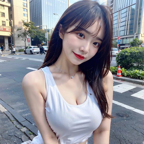 Tags: 21872187
<lora:taiwanDollLikeness_v20:0.25>, <lora:YaeMiko_Test:0.76>, (russian:0.97), (white tank top:1.11), (large breasts:0.97), busy street in urban city, <lora:skirtlift-v4:0.88 <lora:Addams:0.21>, extremely detailed eyes, extremely detailed face, cute, (photorealistic:1.10), seductive smile, double eyelids, eyelashes, pale skin, perky breasts, 4K, sharp, hyper realistic, (long slim legs:0.98), blush, delicate and beautiful girl, 1girl, solo, (stunningly attractive:1.02), (dramatic:1.13)
Negative prompt: sketches, anime, black and white, ugly, (worst quality:2.04)
Steps: 32, Sampler: DPM++ 2M Karras, CFG scale: 7.25, Seed: 3283632793, Size: 768x768, Model hash: fc2511737a, Model: chilloutmix_NiPrunedFp32Fix, Seed resize from: -1x-1, Denoising strength: 0.4, Version: v1.2.1, Hires upscale: 2.0, Hires steps: 32, Hires upscaler: ESRGAN_4x