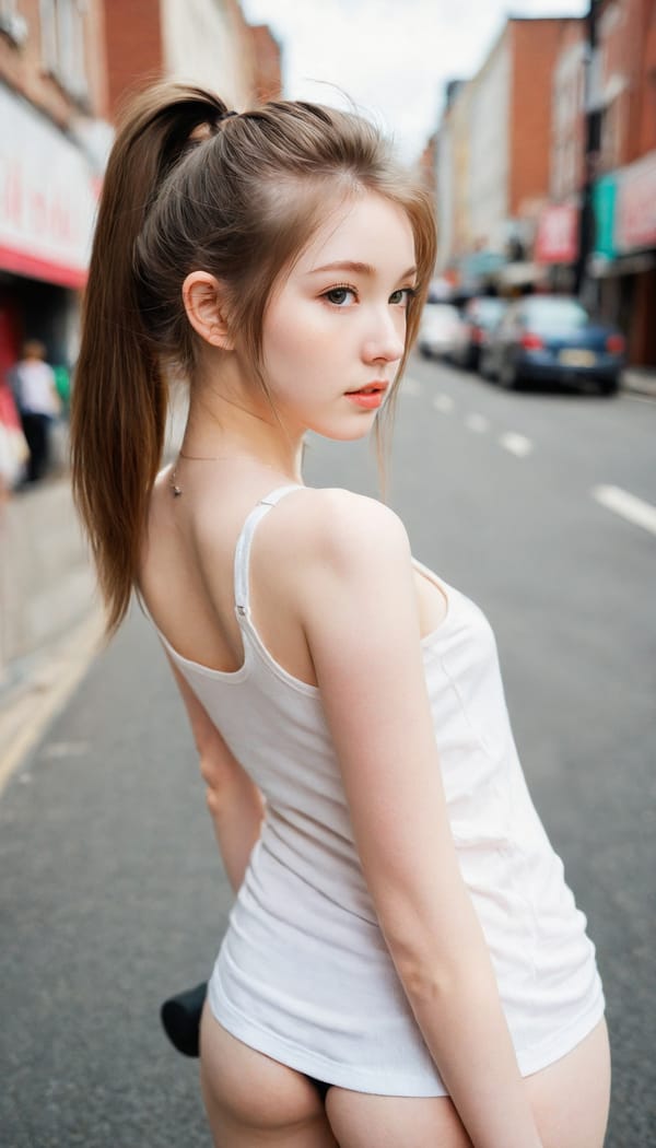 Tags: 21872187, SDXL
{"3": {"inputs": {"seed": 911248078189795, "steps": 32, "cfg": 6.46, "sampler_name": "dpmpp_2m", "scheduler": "karras", "denoise": 1.0, "model": ["27", 0], "positive": ["6", 0], "negative": ["7", 0], "latent_image": ["5", 0]}, "class_type": "KSampler"}, "4": {"inputs": {"ckpt_name": "leosamsHelloworldSDXL_helloworldSDXL32DPO.safetensors"}, "class_type": "CheckpointLoaderSimple"}, "5": {"inputs": {"width": 768, "height": 1344, "batch_size": 1}, "class_type": "EmptyLatentImage"}, "6": {"inputs": {"text": "20 year old girl, (irish:0.96), (double eyelids:1.00), (cute:1.12), (slim:1.01), (detailed face:1.05), (blush:1.00), (sexy lips:1.07), (beautiful eyes:1.06), (idol:1.00), (temptress:1.02), (eyelashes:1.08), (seductive facial expression:1.06), (seductive pose:0.96), (pale skin:1.13), (on all fours:0.96), (spreading ass cheeks:1.03), (from behind:1.02), (backboob:0.97), (white tanktop:1.09), busy street, (detailed skin:1.02), (skin fuzz:1.07), (soft lighting:1.02), (candid cinema:1.08), (RAW:1.09), (film:1.01), (natural looking skin:1.04), (portra:1.09), (textured skin:1.02)", "clip": ["27", 1]}, "class_type": "CLIPTextEncode"}, "7": {"inputs": {"text": "(twisted:1.14), (worst quality:1.09), (bad hands:1.09), (low resolution:1.09), (distorted:1.12), (open mouth:1.10), (watermark:1.09)", "clip": ["27", 1]}, "class_type": "CLIPTextEncode"}, "8": {"inputs": {"samples": ["3", 0], "vae": ["4", 2]}, "class_type": "VAEDecode"}, "25": {"inputs": {"lora_name": "nudify_xl.safetensors", "strength_model": 0.06, "strength_clip": 0.1, "model": ["4", 0], "clip": ["4", 1]}, "class_type": "LoraLoader"}, "26": {"inputs": {"lora_name": "shirtlift_SDXL_v2.safetensors", "strength_model": 0.04, "strength_clip": 0.11, "model": ["25", 0], "clip": ["25", 1]}, "class_type": "LoraLoader"}, "27": {"inputs": {"lora_name": "PerfectEyesXL.safetensors", "strength_model": 0.13, "strength_clip": 0.12, "model": ["26", 0], "clip": ["26", 1]}, "class_type": "LoraLoader"}, "30": {"inputs": {"model_name": "4x_NMKD-Superscale-SP_178000_G.pth"}, "class_type": "UpscaleModelLoader"}, "31": {"inputs": {"upscale_model": ["30", 0], "image": ["8", 0]}, "class_type": "ImageUpscaleWithModel"}, "32": {"inputs": {"upscale_method": "lanczos", "scale_by": 0.5, "image": ["31", 0]}, "class_type": "ImageScaleBy"}, "33": {"inputs": {"pixels": ["32", 0], "vae": ["4", 2]}, "class_type": "VAEEncode"}, "34": {"inputs": {"seed": 911248078189795, "steps": 32, "cfg": 6.46, "sampler_name": "dpmpp_2m", "scheduler": "karras", "denoise": 0.3, "model": ["27", 0], "positive": ["6", 0], "negative": ["7", 0], "latent_image": ["33", 0]}, "class_type": "KSampler"}, "36": {"inputs": {"samples": ["34", 0], "vae": ["4", 2]}, "class_type": "VAEDecode"}, "39": {"inputs": {"filename_prefix": "comfyapi-1707749152761", "images": ["36", 0]}, "class_type": "SaveImage"}}