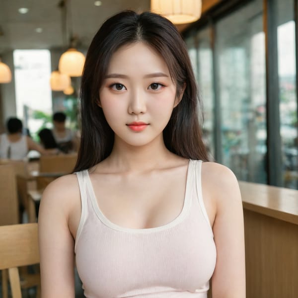 Tags: 21872187, SDXL
{"3": {"inputs": {"seed": 116658918036962, "steps": 32, "cfg": 5.25, "sampler_name": "dpmpp_2m", "scheduler": "karras", "denoise": 1.0, "model": ["27", 0], "positive": ["6", 0], "negative": ["7", 0], "latent_image": ["5", 0]}, "class_type": "KSampler"}, "4": {"inputs": {"ckpt_name": "juggernautXL_v8Rundiffusion.safetensors"}, "class_type": "CheckpointLoaderSimple"}, "5": {"inputs": {"width": 1024, "height": 1024, "batch_size": 1}, "class_type": "EmptyLatentImage"}, "6": {"inputs": {"text": "20 year old girl, (korean:1.02), (chinese:1.11), (slim:0.98), (blush:1.11), (pale skin:1.13), (detailed face:0.98), (eyelashes:0.99), (seductive pose:1.13), (beautiful eyes:1.14), (double eyelids:1.01), (temptress:0.95), (seductive facial expression:1.07), (idol:1.00), (sexy lips:1.04), (cute:1.07), (in a seductive pose:1.06), (large perky breasts:1.10), (cleavage:1.00), (thigh gap:1.06), (white tanktop:1.14), busy street, (natural looking skin:1.09), (film:1.05), (portra:1.02), (skin fuzz:1.01), (detailed skin:1.08), (textured skin:1.02), (soft lighting:1.00), (candid cinema:1.01), (RAW:1.00)", "clip": ["27", 1]}, "class_type": "CLIPTextEncode"}, "7": {"inputs": {"text": "(bad hands:1.10), (low resolution:1.10), (watermark:1.14), (distorted:1.10), (twisted:1.14), (open mouth:1.05), (worst quality:1.07)", "clip": ["27", 1]}, "class_type": "CLIPTextEncode"}, "8": {"inputs": {"samples": ["3", 0], "vae": ["4", 2]}, "class_type": "VAEDecode"}, "25": {"inputs": {"lora_name": "nudify_xl.safetensors", "strength_model": 0.02, "strength_clip": 0.37, "model": ["4", 0], "clip": ["4", 1]}, "class_type": "LoraLoader"}, "26": {"inputs": {"lora_name": "shirtlift_SDXL_v2.safetensors", "strength_model": 0.17, "strength_clip": 0.11, "model": ["25", 0], "clip": ["25", 1]}, "class_type": "LoraLoader"}, "27": {"inputs": {"lora_name": "PerfectEyesXL.safetensors", "strength_model": 0.08, "strength_clip": 0.05, "model": ["26", 0], "clip": ["26", 1]}, "class_type": "LoraLoader"}, "30": {"inputs": {"model_name": "4x_NMKD-Superscale-SP_178000_G.pth"}, "class_type": "UpscaleModelLoader"}, "31": {"inputs": {"upscale_model": ["30", 0], "image": ["8", 0]}, "class_type": "ImageUpscaleWithModel"}, "32": {"inputs": {"upscale_method": "lanczos", "scale_by": 0.5, "image": ["31", 0]}, "class_type": "ImageScaleBy"}, "33": {"inputs": {"pixels": ["32", 0], "vae": ["4", 2]}, "class_type": "VAEEncode"}, "34": {"inputs": {"seed": 116658918036962, "steps": 32, "cfg": 5.25, "sampler_name": "dpmpp_2m", "scheduler": "karras", "denoise": 0.3, "model": ["27", 0], "positive": ["6", 0], "negative": ["7", 0], "latent_image": ["33", 0]}, "class_type": "KSampler"}, "36": {"inputs": {"samples": ["34", 0], "vae": ["4", 2]}, "class_type": "VAEDecode"}, "39": {"inputs": {"filename_prefix": "comfyapi-1707776348472", "images": ["36", 0]}, "class_type": "SaveImage"}}