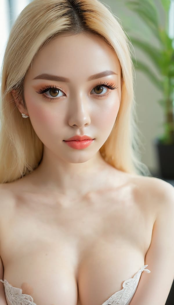 Tags: 21872187, SDXL
{"3": {"inputs": {"seed": 935416573635932, "steps": 64, "cfg": 6.78, "sampler_name": "dpmpp_2m", "scheduler": "karras", "denoise": 1.0, "model": ["27", 0], "positive": ["6", 0], "negative": ["7", 0], "latent_image": ["5", 0]}, "class_type": "KSampler"}, "4": {"inputs": {"ckpt_name": "juggernautxl.safetensors"}, "class_type": "CheckpointLoaderSimple"}, "5": {"inputs": {"width": 768, "height": 1344, "batch_size": 1}, "class_type": "EmptyLatentImage"}, "6": {"inputs": {"text": "25 year old girl, (seductive pose:0.98), (temptress:1.05), (double eyelids:0.99), (blush:0.96), (cute:1.09), (detailed face:1.11), (eyelashes:1.14), (sexy lips:1.07), (beautiful eyes:1.01), (pale skin:1.08), (idol:1.05), (slim:0.96), (seductive facial expression:1.02), (on all fours:0.98), (spreading ass cheeks:1.05), (from behind:1.01), (backboob:1.02), (an office lady:1.10), (natural looking skin:1.04), (RAW:1.06), (film:1.01), (skin fuzz:1.06), (portra:1.05), (candid cinema:1.04), (soft lighting:1.00), (detailed skin:1.05), (textured skin:1.00)", "clip": ["27", 1]}, "class_type": "CLIPTextEncode"}, "7": {"inputs": {"text": "(distorted:1.14), (twisted:1.12), (watermark:1.05), (open mouth:1.10), (worst quality:1.05), (low resolution:1.08), (bad hands:1.09)", "clip": ["27", 1]}, "class_type": "CLIPTextEncode"}, "8": {"inputs": {"samples": ["3", 0], "vae": ["4", 2]}, "class_type": "VAEDecode"}, "25": {"inputs": {"lora_name": "nudify_xl.safetensors", "strength_model": 0.15, "strength_clip": 0.12, "model": ["4", 0], "clip": ["4", 1]}, "class_type": "LoraLoader"}, "26": {"inputs": {"lora_name": "shirtlift_SDXL_v2.safetensors", "strength_model": 0.08, "strength_clip": 0.18, "model": ["25", 0], "clip": ["25", 1]}, "class_type": "LoraLoader"}, "27": {"inputs": {"lora_name": "PerfectEyesXL.safetensors", "strength_model": 0.12, "strength_clip": 0.1, "model": ["26", 0], "clip": ["26", 1]}, "class_type": "LoraLoader"}, "30": {"inputs": {"model_name": "4x_NMKD-Superscale-SP_178000_G.pth"}, "class_type": "UpscaleModelLoader"}, "31": {"inputs": {"upscale_model": ["30", 0], "image": ["8", 0]}, "class_type": "ImageUpscaleWithModel"}, "32": {"inputs": {"upscale_method": "lanczos", "scale_by": 0.5, "image": ["31", 0]}, "class_type": "ImageScaleBy"}, "33": {"inputs": {"pixels": ["32", 0], "vae": ["4", 2]}, "class_type": "VAEEncode"}, "34": {"inputs": {"seed": 935416573635932, "steps": 64, "cfg": 6.78, "sampler_name": "dpmpp_2m", "scheduler": "karras", "denoise": 0.3, "model": ["27", 0], "positive": ["6", 0], "negative": ["7", 0], "latent_image": ["33", 0]}, "class_type": "KSampler"}, "36": {"inputs": {"samples": ["34", 0], "vae": ["4", 2]}, "class_type": "VAEDecode"}, "39": {"inputs": {"filename_prefix": "comfyapi-1735308182702", "images": ["36", 0]}, "class_type": "SaveImage"}}