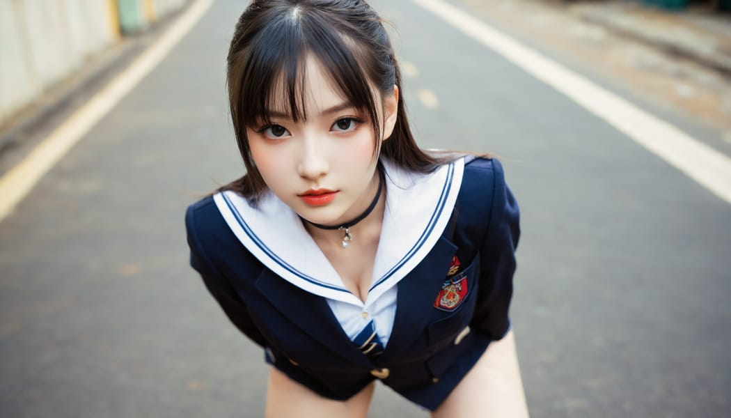 Tags: 21872187, SDXL
{"3": {"inputs": {"seed": 944024551150353, "steps": 32, "cfg": 7.69, "sampler_name": "dpmpp_2m", "scheduler": "karras", "denoise": 1.0, "model": ["27", 0], "positive": ["6", 0], "negative": ["7", 0], "latent_image": ["5", 0]}, "class_type": "KSampler"}, "4": {"inputs": {"ckpt_name": "helloworldxl.safetensors"}, "class_type": "CheckpointLoaderSimple"}, "5": {"inputs": {"width": 1344, "height": 768, "batch_size": 1}, "class_type": "EmptyLatentImage"}, "6": {"inputs": {"text": "21 year old girl, (sexy lips:1.13), (blush:0.96), (eyelashes:1.04), (pale skin:1.04), (beautiful eyes:1.13), (double eyelids:0.99), (detailed face:0.98), (seductive pose:1.14), (idol:0.97), (slim:1.05), (cute:1.00), (seductive facial expression:0.98), (temptress:1.14), (in a seductive pose:1.08), (large perky breasts:0.99), (cleavage:0.99), (thigh gap:1.10), (school uniform:1.05), choker, busy street, (soft lighting:1.06), (textured skin:1.09), (natural looking skin:1.09), (candid cinema:1.08), (RAW:1.05), (skin fuzz:1.08), (film:1.07), (detailed skin:1.09), (portra:1.07)", "clip": ["27", 1]}, "class_type": "CLIPTextEncode"}, "7": {"inputs": {"text": "(low resolution:1.08), (bad hands:1.07), (worst quality:1.07), (open mouth:1.05), (distorted:1.12), (watermark:1.10)", "clip": ["27", 1]}, "class_type": "CLIPTextEncode"}, "8": {"inputs": {"samples": ["3", 0], "vae": ["4", 2]}, "class_type": "VAEDecode"}, "25": {"inputs": {"lora_name": "nudify_xl.safetensors", "strength_model": 0.15, "strength_clip": 0.12, "model": ["4", 0], "clip": ["4", 1]}, "class_type": "LoraLoader"}, "26": {"inputs": {"lora_name": "shirtlift_SDXL_v2.safetensors", "strength_model": 0.17, "strength_clip": 0.13, "model": ["25", 0], "clip": ["25", 1]}, "class_type": "LoraLoader"}, "27": {"inputs": {"lora_name": "PerfectEyesXL.safetensors", "strength_model": 0.06, "strength_clip": 0.17, "model": ["26", 0], "clip": ["26", 1]}, "class_type": "LoraLoader"}, "30": {"inputs": {"model_name": "4x_NMKD-Superscale-SP_178000_G.pth"}, "class_type": "UpscaleModelLoader"}, "31": {"inputs": {"upscale_model": ["30", 0], "image": ["8", 0]}, "class_type": "ImageUpscaleWithModel"}, "32": {"inputs": {"upscale_method": "lanczos", "scale_by": 0.5, "image": ["31", 0]}, "class_type": "ImageScaleBy"}, "33": {"inputs": {"pixels": ["32", 0], "vae": ["4", 2]}, "class_type": "VAEEncode"}, "34": {"inputs": {"seed": 944024551150353, "steps": 32, "cfg": 7.69, "sampler_name": "dpmpp_2m", "scheduler": "karras", "denoise": 0.3, "model": ["27", 0], "positive": ["6", 0], "negative": ["7", 0], "latent_image": ["33", 0]}, "class_type": "KSampler"}, "36": {"inputs": {"samples": ["34", 0], "vae": ["4", 2]}, "class_type": "VAEDecode"}, "39": {"inputs": {"filename_prefix": "comfyapi-1727098766235", "images": ["36", 0]}, "class_type": "SaveImage"}}