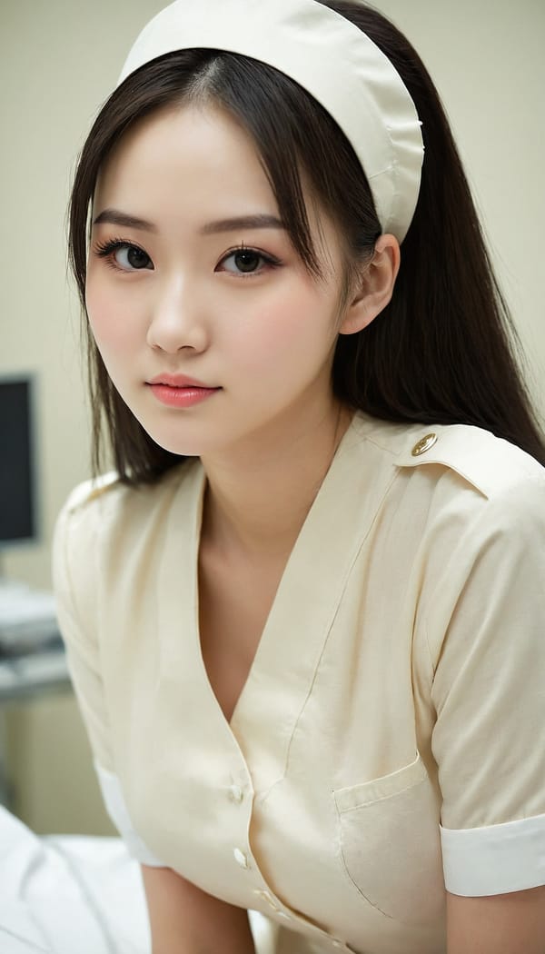 Tags: 21872187, SDXL
{"3": {"inputs": {"seed": 474590838541154, "steps": 64, "cfg": 5.41, "sampler_name": "dpmpp_2m", "scheduler": "karras", "denoise": 1.0, "model": ["27", 0], "positive": ["6", 0], "negative": ["7", 0], "latent_image": ["5", 0]}, "class_type": "KSampler"}, "4": {"inputs": {"ckpt_name": "juggernautXL_v8Rundiffusion.safetensors"}, "class_type": "CheckpointLoaderSimple"}, "5": {"inputs": {"width": 768, "height": 1344, "batch_size": 1}, "class_type": "EmptyLatentImage"}, "6": {"inputs": {"text": "22 year old girl, (chinese:1.04), (russian:1.03), (sexy lips:0.99), (seductive facial expression:0.98), (slim:1.09), (temptress:1.10), (cute:1.05), (double eyelids:1.01), (idol:0.96), (detailed face:1.12), (eyelashes:1.11), (seductive pose:0.98), (pale skin:1.07), (blush:1.00), (beautiful eyes:0.99), (in a seductive pose:1.10), (large perky breasts:0.98), (cleavage:1.09), (thigh gap:1.13), (nurse in uniform:1.10) working in a hospital ward, (soft lighting:1.03), (skin fuzz:1.09), (RAW:1.04), (candid cinema:1.00), (portra:1.07), (textured skin:1.00), (detailed skin:1.09), (film:1.06), (natural looking skin:1.04)", "clip": ["27", 1]}, "class_type": "CLIPTextEncode"}, "7": {"inputs": {"text": "(twisted:1.14), (open mouth:1.12), (bad hands:1.06), (worst quality:1.12), (low resolution:1.14), (distorted:1.14), (watermark:1.13)", "clip": ["27", 1]}, "class_type": "CLIPTextEncode"}, "8": {"inputs": {"samples": ["3", 0], "vae": ["4", 2]}, "class_type": "VAEDecode"}, "25": {"inputs": {"lora_name": "nudify_xl.safetensors", "strength_model": 0.01, "strength_clip": 0.11, "model": ["4", 0], "clip": ["4", 1]}, "class_type": "LoraLoader"}, "26": {"inputs": {"lora_name": "shirtlift_SDXL_v2.safetensors", "strength_model": 0.16, "strength_clip": 0.1, "model": ["25", 0], "clip": ["25", 1]}, "class_type": "LoraLoader"}, "27": {"inputs": {"lora_name": "PerfectEyesXL.safetensors", "strength_model": 0.11, "strength_clip": 0.18, "model": ["26", 0], "clip": ["26", 1]}, "class_type": "LoraLoader"}, "30": {"inputs": {"model_name": "4x_NMKD-Superscale-SP_178000_G.pth"}, "class_type": "UpscaleModelLoader"}, "31": {"inputs": {"upscale_model": ["30", 0], "image": ["8", 0]}, "class_type": "ImageUpscaleWithModel"}, "32": {"inputs": {"upscale_method": "lanczos", "scale_by": 0.5, "image": ["31", 0]}, "class_type": "ImageScaleBy"}, "33": {"inputs": {"pixels": ["32", 0], "vae": ["4", 2]}, "class_type": "VAEEncode"}, "34": {"inputs": {"seed": 474590838541154, "steps": 64, "cfg": 5.41, "sampler_name": "dpmpp_2m", "scheduler": "karras", "denoise": 0.3, "model": ["27", 0], "positive": ["6", 0], "negative": ["7", 0], "latent_image": ["33", 0]}, "class_type": "KSampler"}, "36": {"inputs": {"samples": ["34", 0], "vae": ["4", 2]}, "class_type": "VAEDecode"}, "39": {"inputs": {"filename_prefix": "comfyapi-1707264384291", "images": ["36", 0]}, "class_type": "SaveImage"}}