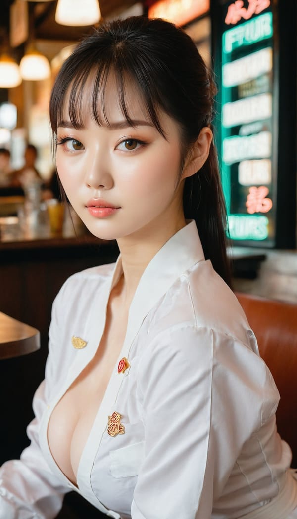 Tags: 21872187, SDXL
{"3": {"inputs": {"seed": 751139843271929, "steps": 64, "cfg": 6.62, "sampler_name": "dpmpp_2m", "scheduler": "karras", "denoise": 1.0, "model": ["27", 0], "positive": ["6", 0], "negative": ["7", 0], "latent_image": ["5", 0]}, "class_type": "KSampler"}, "4": {"inputs": {"ckpt_name": "juggernautxl.safetensors"}, "class_type": "CheckpointLoaderSimple"}, "5": {"inputs": {"width": 768, "height": 1344, "batch_size": 1}, "class_type": "EmptyLatentImage"}, "6": {"inputs": {"text": "21 year old girl, (japanese:0.97), (taiwanese:1.05), (irish:1.03), (russian:0.98), (ukrainian:1.11), (seductive pose:1.00), (sexy lips:1.07), (seductive facial expression:1.02), (slim:1.12), (double eyelids:1.04), (pale skin:0.96), (temptress:1.04), (detailed face:1.05), (cute:1.05), (blush:1.06), (idol:1.00), (eyelashes:1.03), (beautiful eyes:0.98), (on all fours:1.12), (spreading ass cheeks:0.95), (from behind:1.13), (backboob:1.14), (a waitress in uniform:0.97) working at a restaurant, (detailed skin:1.07), (soft lighting:1.02), (textured skin:1.09), (candid cinema:1.08), (portra:1.02), (natural looking skin:1.08), (film:1.03), (skin fuzz:1.04), (RAW:1.00)", "clip": ["27", 1]}, "class_type": "CLIPTextEncode"}, "7": {"inputs": {"text": "(twisted:1.13), (watermark:1.08), (low resolution:1.12), (open mouth:1.07), (worst quality:1.07), (distorted:1.13), (bad hands:1.13)", "clip": ["27", 1]}, "class_type": "CLIPTextEncode"}, "8": {"inputs": {"samples": ["3", 0], "vae": ["4", 2]}, "class_type": "VAEDecode"}, "25": {"inputs": {"lora_name": "nudify_xl.safetensors", "strength_model": 0.01, "strength_clip": 0.16, "model": ["4", 0], "clip": ["4", 1]}, "class_type": "LoraLoader"}, "26": {"inputs": {"lora_name": "shirtlift_SDXL_v2.safetensors", "strength_model": 0.01, "strength_clip": 0.15, "model": ["25", 0], "clip": ["25", 1]}, "class_type": "LoraLoader"}, "27": {"inputs": {"lora_name": "PerfectEyesXL.safetensors", "strength_model": 0.17, "strength_clip": 0.12, "model": ["26", 0], "clip": ["26", 1]}, "class_type": "LoraLoader"}, "30": {"inputs": {"model_name": "4x_NMKD-Superscale-SP_178000_G.pth"}, "class_type": "UpscaleModelLoader"}, "31": {"inputs": {"upscale_model": ["30", 0], "image": ["8", 0]}, "class_type": "ImageUpscaleWithModel"}, "32": {"inputs": {"upscale_method": "lanczos", "scale_by": 0.5, "image": ["31", 0]}, "class_type": "ImageScaleBy"}, "33": {"inputs": {"pixels": ["32", 0], "vae": ["4", 2]}, "class_type": "VAEEncode"}, "34": {"inputs": {"seed": 751139843271929, "steps": 64, "cfg": 6.62, "sampler_name": "dpmpp_2m", "scheduler": "karras", "denoise": 0.3, "model": ["27", 0], "positive": ["6", 0], "negative": ["7", 0], "latent_image": ["33", 0]}, "class_type": "KSampler"}, "36": {"inputs": {"samples": ["34", 0], "vae": ["4", 2]}, "class_type": "VAEDecode"}, "39": {"inputs": {"filename_prefix": "comfyapi-1728386897801", "images": ["36", 0]}, "class_type": "SaveImage"}}