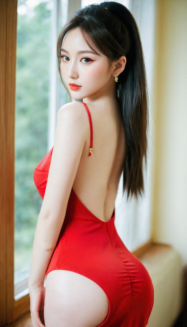 Tags: 21872187, SDXL
{"3": {"inputs": {"seed": 154473080887912, "steps": 64, "cfg": 7.52, "sampler_name": "dpmpp_2m", "scheduler": "karras", "denoise": 1.0, "model": ["27", 0], "positive": ["6", 0], "negative": ["7", 0], "latent_image": ["5", 0]}, "class_type": "KSampler"}, "4": {"inputs": {"ckpt_name": "leosamsHelloworldSDXL_helloworldSDXL32DPO.safetensors"}, "class_type": "CheckpointLoaderSimple"}, "5": {"inputs": {"width": 768, "height": 1344, "batch_size": 1}, "class_type": "EmptyLatentImage"}, "6": {"inputs": {"text": "23 year old girl, (ukrainian:1.05), (japanese:0.99), (russian:0.97), (chinese:0.95), (eyelashes:1.10), (temptress:0.99), (pale skin:1.08), (blush:1.13), (double eyelids:1.04), (seductive facial expression:1.02), (sexy lips:1.07), (beautiful eyes:1.03), (cute:1.06), (seductive pose:1.08), (detailed face:1.01), (idol:1.10), (slim:1.05), (perky ass:1.09), (exposed ass:1.13), (looking back:1.05), (sexy ass:0.99), (thigh gap:1.04), (wearing a low-cut red dress:1.05) at a ballroom, (soft lighting:1.01), (textured skin:1.02), (RAW:1.00), (portra:1.07), (candid cinema:1.05), (film:1.08), (detailed skin:1.01), (natural looking skin:1.00), (skin fuzz:1.06)", "clip": ["27", 1]}, "class_type": "CLIPTextEncode"}, "7": {"inputs": {"text": "(low resolution:1.12), (open mouth:1.12), (bad hands:1.07), (twisted:1.09), (watermark:1.11), (distorted:1.14)", "clip": ["27", 1]}, "class_type": "CLIPTextEncode"}, "8": {"inputs": {"samples": ["3", 0], "vae": ["4", 2]}, "class_type": "VAEDecode"}, "25": {"inputs": {"lora_name": "nudify_xl.safetensors", "strength_model": 0.11, "strength_clip": 0.15, "model": ["4", 0], "clip": ["4", 1]}, "class_type": "LoraLoader"}, "26": {"inputs": {"lora_name": "shirtlift_SDXL_v2.safetensors", "strength_model": 0.05, "strength_clip": 0.11, "model": ["25", 0], "clip": ["25", 1]}, "class_type": "LoraLoader"}, "27": {"inputs": {"lora_name": "PerfectEyesXL.safetensors", "strength_model": 0.15, "strength_clip": 0.14, "model": ["26", 0], "clip": ["26", 1]}, "class_type": "LoraLoader"}, "30": {"inputs": {"model_name": "4x_NMKD-Superscale-SP_178000_G.pth"}, "class_type": "UpscaleModelLoader"}, "31": {"inputs": {"upscale_model": ["30", 0], "image": ["8", 0]}, "class_type": "ImageUpscaleWithModel"}, "32": {"inputs": {"upscale_method": "lanczos", "scale_by": 0.5, "image": ["31", 0]}, "class_type": "ImageScaleBy"}, "33": {"inputs": {"pixels": ["32", 0], "vae": ["4", 2]}, "class_type": "VAEEncode"}, "34": {"inputs": {"seed": 154473080887912, "steps": 64, "cfg": 7.52, "sampler_name": "dpmpp_2m", "scheduler": "karras", "denoise": 0.3, "model": ["27", 0], "positive": ["6", 0], "negative": ["7", 0], "latent_image": ["33", 0]}, "class_type": "KSampler"}, "36": {"inputs": {"samples": ["34", 0], "vae": ["4", 2]}, "class_type": "VAEDecode"}, "39": {"inputs": {"filename_prefix": "comfyapi-1708160075480", "images": ["36", 0]}, "class_type": "SaveImage"}}