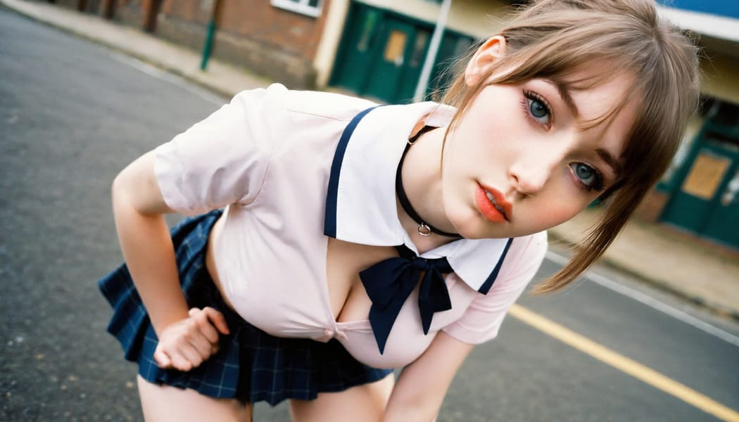 Tags: 21872187, SDXL
{"3": {"inputs": {"seed": 239889739090115, "steps": 32, "cfg": 7.53, "sampler_name": "dpmpp_2m", "scheduler": "karras", "denoise": 1.0, "model": ["27", 0], "positive": ["6", 0], "negative": ["7", 0], "latent_image": ["5", 0]}, "class_type": "KSampler"}, "4": {"inputs": {"ckpt_name": "helloworldxl.safetensors"}, "class_type": "CheckpointLoaderSimple"}, "5": {"inputs": {"width": 1344, "height": 768, "batch_size": 1}, "class_type": "EmptyLatentImage"}, "6": {"inputs": {"text": "18 year old girl, (irish:1.05), (idol:1.00), (slim:1.00), (temptress:1.05), (sexy lips:1.00), (cute:1.08), (detailed face:1.07), (eyelashes:1.14), (seductive pose:1.09), (pale skin:0.96), (beautiful eyes:1.02), (seductive facial expression:1.10), (blush:1.09), (in a seductive pose:1.04), (large perky breasts:0.95), (cleavage:0.98), (thigh gap:0.98), (school uniform:1.03), choker, busy street, (portra:1.05), (skin fuzz:1.04), (detailed skin:1.04), (textured skin:1.04), (candid cinema:1.00), (RAW:1.09), (natural looking skin:1.04), (film:1.08), (soft lighting:1.09)", "clip": ["27", 1]}, "class_type": "CLIPTextEncode"}, "7": {"inputs": {"text": "(bad hands:1.09), (worst quality:1.06), (open mouth:1.13), (low resolution:1.14), (distorted:1.06), (watermark:1.14), (twisted:1.08)", "clip": ["27", 1]}, "class_type": "CLIPTextEncode"}, "8": {"inputs": {"samples": ["3", 0], "vae": ["4", 2]}, "class_type": "VAEDecode"}, "25": {"inputs": {"lora_name": "nudify_xl.safetensors", "strength_model": 0.13, "strength_clip": 0.39, "model": ["4", 0], "clip": ["4", 1]}, "class_type": "LoraLoader"}, "26": {"inputs": {"lora_name": "shirtlift_SDXL_v2.safetensors", "strength_model": 0.05, "strength_clip": 0.07, "model": ["25", 0], "clip": ["25", 1]}, "class_type": "LoraLoader"}, "27": {"inputs": {"lora_name": "PerfectEyesXL.safetensors", "strength_model": 0.11, "strength_clip": 0.14, "model": ["26", 0], "clip": ["26", 1]}, "class_type": "LoraLoader"}, "30": {"inputs": {"model_name": "4x_NMKD-Superscale-SP_178000_G.pth"}, "class_type": "UpscaleModelLoader"}, "31": {"inputs": {"upscale_model": ["30", 0], "image": ["8", 0]}, "class_type": "ImageUpscaleWithModel"}, "32": {"inputs": {"upscale_method": "lanczos", "scale_by": 0.5, "image": ["31", 0]}, "class_type": "ImageScaleBy"}, "33": {"inputs": {"pixels": ["32", 0], "vae": ["4", 2]}, "class_type": "VAEEncode"}, "34": {"inputs": {"seed": 239889739090115, "steps": 32, "cfg": 7.53, "sampler_name": "dpmpp_2m", "scheduler": "karras", "denoise": 0.3, "model": ["27", 0], "positive": ["6", 0], "negative": ["7", 0], "latent_image": ["33", 0]}, "class_type": "KSampler"}, "36": {"inputs": {"samples": ["34", 0], "vae": ["4", 2]}, "class_type": "VAEDecode"}, "39": {"inputs": {"filename_prefix": "comfyapi-1716314236702", "images": ["36", 0]}, "class_type": "SaveImage"}}