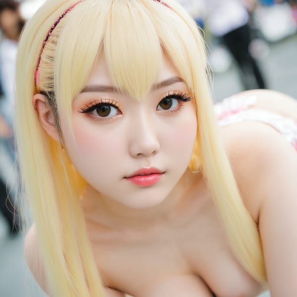 Tags: 21872187, SDXL
{"3": {"inputs": {"seed": 105701499538803, "steps": 64, "cfg": 5.17, "sampler_name": "dpmpp_2m", "scheduler": "karras", "denoise": 1.0, "model": ["27", 0], "positive": ["6", 0], "negative": ["7", 0], "latent_image": ["5", 0]}, "class_type": "KSampler"}, "4": {"inputs": {"ckpt_name": "juggernautxl.safetensors"}, "class_type": "CheckpointLoaderSimple"}, "5": {"inputs": {"width": 1024, "height": 1024, "batch_size": 1}, "class_type": "EmptyLatentImage"}, "6": {"inputs": {"text": "23 year old girl, (japanese:0.99), (eyelashes:1.03), (sexy lips:1.05), (pale skin:1.09), (double eyelids:1.09), (seductive facial expression:0.97), (detailed face:1.10), (cute:1.14), (temptress:1.12), (blush:1.08), (idol:0.96), (beautiful eyes:1.06), (seductive pose:0.99), (slim:0.99), (perky ass:1.04), (exposed ass:1.08), (looking back:0.99), (sexy ass:1.05), (thigh gap:0.96), (in a cosplay:1.04) at comiket posing for camera, (skin fuzz:1.04), (detailed skin:1.00), (portra:1.09), (film:1.07), (candid cinema:1.01), (natural looking skin:1.03), (soft lighting:1.05), (RAW:1.02), (textured skin:1.03)", "clip": ["27", 1]}, "class_type": "CLIPTextEncode"}, "7": {"inputs": {"text": "(bad hands:1.08), (low resolution:1.05), (open mouth:1.12), (distorted:1.07), (worst quality:1.13), (watermark:1.12), (twisted:1.14)", "clip": ["27", 1]}, "class_type": "CLIPTextEncode"}, "8": {"inputs": {"samples": ["3", 0], "vae": ["4", 2]}, "class_type": "VAEDecode"}, "25": {"inputs": {"lora_name": "nudify_xl.safetensors", "strength_model": 0.3, "strength_clip": 0.32, "model": ["4", 0], "clip": ["4", 1]}, "class_type": "LoraLoader"}, "26": {"inputs": {"lora_name": "shirtlift_SDXL_v2.safetensors", "strength_model": 0.11, "strength_clip": 0.03, "model": ["25", 0], "clip": ["25", 1]}, "class_type": "LoraLoader"}, "27": {"inputs": {"lora_name": "PerfectEyesXL.safetensors", "strength_model": 0.09, "strength_clip": 0.04, "model": ["26", 0], "clip": ["26", 1]}, "class_type": "LoraLoader"}, "30": {"inputs": {"model_name": "4x_NMKD-Superscale-SP_178000_G.pth"}, "class_type": "UpscaleModelLoader"}, "31": {"inputs": {"upscale_model": ["30", 0], "image": ["8", 0]}, "class_type": "ImageUpscaleWithModel"}, "32": {"inputs": {"upscale_method": "lanczos", "scale_by": 0.5, "image": ["31", 0]}, "class_type": "ImageScaleBy"}, "33": {"inputs": {"pixels": ["32", 0], "vae": ["4", 2]}, "class_type": "VAEEncode"}, "34": {"inputs": {"seed": 105701499538803, "steps": 64, "cfg": 5.17, "sampler_name": "dpmpp_2m", "scheduler": "karras", "denoise": 0.3, "model": ["27", 0], "positive": ["6", 0], "negative": ["7", 0], "latent_image": ["33", 0]}, "class_type": "KSampler"}, "36": {"inputs": {"samples": ["34", 0], "vae": ["4", 2]}, "class_type": "VAEDecode"}, "39": {"inputs": {"filename_prefix": "comfyapi-1714137169717", "images": ["36", 0]}, "class_type": "SaveImage"}}