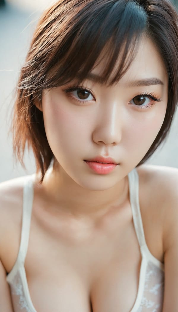 Tags: 21872187, SDXL
{"3": {"inputs": {"seed": 500374631207967, "steps": 32, "cfg": 5.3, "sampler_name": "dpmpp_2m", "scheduler": "karras", "denoise": 1.0, "model": ["27", 0], "positive": ["6", 0], "negative": ["7", 0], "latent_image": ["5", 0]}, "class_type": "KSampler"}, "4": {"inputs": {"ckpt_name": "juggernautxl.safetensors"}, "class_type": "CheckpointLoaderSimple"}, "5": {"inputs": {"width": 768, "height": 1344, "batch_size": 1}, "class_type": "EmptyLatentImage"}, "6": {"inputs": {"text": "18 year old girl, (korean:1.11), (detailed face:1.12), (seductive facial expression:1.08), (eyelashes:1.05), (sexy lips:1.01), (seductive pose:1.07), (blush:1.00), (beautiful eyes:0.98), (temptress:1.09), (slim:0.97), (double eyelids:1.14), (pale skin:1.04), (idol:1.07), (in a seductive pose:0.96), (large perky breasts:0.95), (cleavage:0.96), (thigh gap:0.97), (white tanktop:0.95), busy street, (RAW:1.02), (candid cinema:1.08), (detailed skin:1.02), (skin fuzz:1.03), (natural looking skin:1.03), (textured skin:1.02), (soft lighting:1.03), (film:1.03), (portra:1.00)", "clip": ["27", 1]}, "class_type": "CLIPTextEncode"}, "7": {"inputs": {"text": "(bad hands:1.06), (worst quality:1.07), (low resolution:1.13), (open mouth:1.10), (distorted:1.10), (twisted:1.08), (watermark:1.14)", "clip": ["27", 1]}, "class_type": "CLIPTextEncode"}, "8": {"inputs": {"samples": ["3", 0], "vae": ["4", 2]}, "class_type": "VAEDecode"}, "25": {"inputs": {"lora_name": "nudify_xl.safetensors", "strength_model": 0.12, "strength_clip": 0.39, "model": ["4", 0], "clip": ["4", 1]}, "class_type": "LoraLoader"}, "26": {"inputs": {"lora_name": "shirtlift_SDXL_v2.safetensors", "strength_model": 0.04, "strength_clip": 0.01, "model": ["25", 0], "clip": ["25", 1]}, "class_type": "LoraLoader"}, "27": {"inputs": {"lora_name": "PerfectEyesXL.safetensors", "strength_model": 0.01, "strength_clip": 0.06, "model": ["26", 0], "clip": ["26", 1]}, "class_type": "LoraLoader"}, "30": {"inputs": {"model_name": "4x_NMKD-Superscale-SP_178000_G.pth"}, "class_type": "UpscaleModelLoader"}, "31": {"inputs": {"upscale_model": ["30", 0], "image": ["8", 0]}, "class_type": "ImageUpscaleWithModel"}, "32": {"inputs": {"upscale_method": "lanczos", "scale_by": 0.5, "image": ["31", 0]}, "class_type": "ImageScaleBy"}, "33": {"inputs": {"pixels": ["32", 0], "vae": ["4", 2]}, "class_type": "VAEEncode"}, "34": {"inputs": {"seed": 500374631207967, "steps": 32, "cfg": 5.3, "sampler_name": "dpmpp_2m", "scheduler": "karras", "denoise": 0.3, "model": ["27", 0], "positive": ["6", 0], "negative": ["7", 0], "latent_image": ["33", 0]}, "class_type": "KSampler"}, "36": {"inputs": {"samples": ["34", 0], "vae": ["4", 2]}, "class_type": "VAEDecode"}, "39": {"inputs": {"filename_prefix": "comfyapi-1716362883443", "images": ["36", 0]}, "class_type": "SaveImage"}}