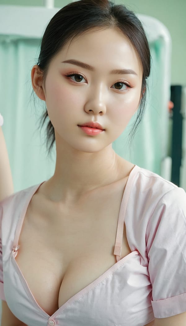 Tags: 21872187, SDXL
{"3": {"inputs": {"seed": 932003548931193, "steps": 32, "cfg": 7.78, "sampler_name": "dpmpp_2m", "scheduler": "karras", "denoise": 1.0, "model": ["27", 0], "positive": ["6", 0], "negative": ["7", 0], "latent_image": ["5", 0]}, "class_type": "KSampler"}, "4": {"inputs": {"ckpt_name": "juggernautxl.safetensors"}, "class_type": "CheckpointLoaderSimple"}, "5": {"inputs": {"width": 768, "height": 1344, "batch_size": 1}, "class_type": "EmptyLatentImage"}, "6": {"inputs": {"text": "25 year old girl, (russian:1.03), (taiwanese:1.01), (detailed face:0.99), (slim:1.09), (pale skin:1.11), (sexy lips:1.09), (eyelashes:0.96), (beautiful eyes:1.11), (cute:1.11), (seductive pose:0.96), (idol:1.07), (blush:1.11), (seductive facial expression:1.07), (double eyelids:1.01), (on all fours:1.07), (spreading ass cheeks:1.07), (from behind:1.02), (backboob:1.08), (nurse in uniform:1.02) working in a hospital ward, (portra:1.02), (film:1.08), (RAW:1.08), (skin fuzz:1.01), (textured skin:1.09), (natural looking skin:1.09), (soft lighting:1.04), (detailed skin:1.09), (candid cinema:1.08)", "clip": ["27", 1]}, "class_type": "CLIPTextEncode"}, "7": {"inputs": {"text": "(low resolution:1.07), (bad hands:1.13), (worst quality:1.09), (twisted:1.05), (open mouth:1.09), (watermark:1.06), (distorted:1.12)", "clip": ["27", 1]}, "class_type": "CLIPTextEncode"}, "8": {"inputs": {"samples": ["3", 0], "vae": ["4", 2]}, "class_type": "VAEDecode"}, "25": {"inputs": {"lora_name": "nudify_xl.safetensors", "strength_model": 0.12, "strength_clip": 0.03, "model": ["4", 0], "clip": ["4", 1]}, "class_type": "LoraLoader"}, "26": {"inputs": {"lora_name": "shirtlift_SDXL_v2.safetensors", "strength_model": 0.0, "strength_clip": 0.16, "model": ["25", 0], "clip": ["25", 1]}, "class_type": "LoraLoader"}, "27": {"inputs": {"lora_name": "PerfectEyesXL.safetensors", "strength_model": 0.1, "strength_clip": 0.14, "model": ["26", 0], "clip": ["26", 1]}, "class_type": "LoraLoader"}, "30": {"inputs": {"model_name": "4x_NMKD-Superscale-SP_178000_G.pth"}, "class_type": "UpscaleModelLoader"}, "31": {"inputs": {"upscale_model": ["30", 0], "image": ["8", 0]}, "class_type": "ImageUpscaleWithModel"}, "32": {"inputs": {"upscale_method": "lanczos", "scale_by": 0.5, "image": ["31", 0]}, "class_type": "ImageScaleBy"}, "33": {"inputs": {"pixels": ["32", 0], "vae": ["4", 2]}, "class_type": "VAEEncode"}, "34": {"inputs": {"seed": 932003548931193, "steps": 32, "cfg": 7.78, "sampler_name": "dpmpp_2m", "scheduler": "karras", "denoise": 0.3, "model": ["27", 0], "positive": ["6", 0], "negative": ["7", 0], "latent_image": ["33", 0]}, "class_type": "KSampler"}, "36": {"inputs": {"samples": ["34", 0], "vae": ["4", 2]}, "class_type": "VAEDecode"}, "39": {"inputs": {"filename_prefix": "comfyapi-1732874563956", "images": ["36", 0]}, "class_type": "SaveImage"}}