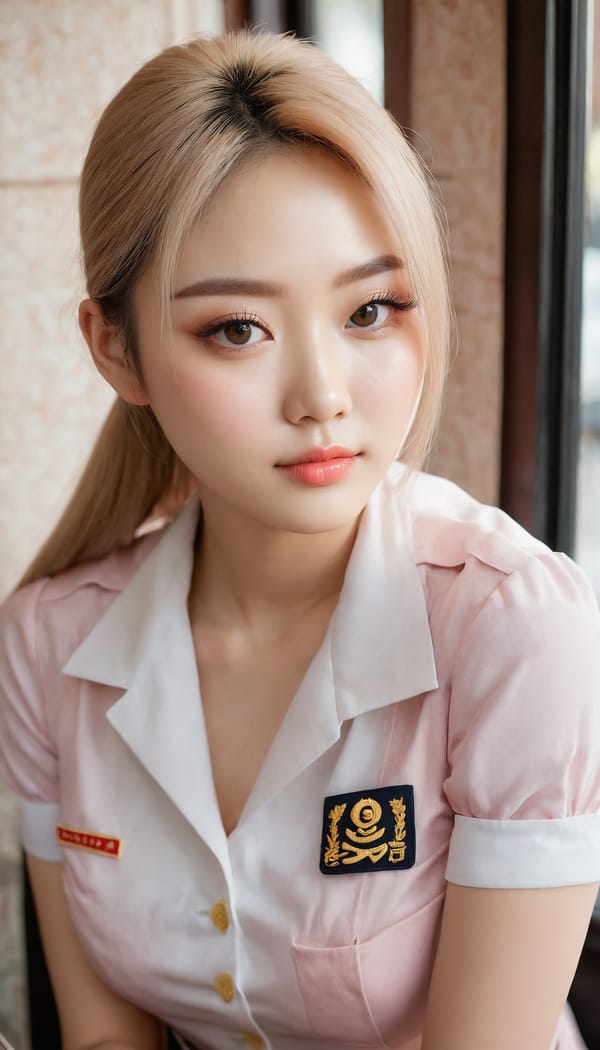 Tags: 21872187, SDXL
{"3": {"inputs": {"seed": 372449739917179, "steps": 64, "cfg": 5.44, "sampler_name": "dpmpp_2m", "scheduler": "karras", "denoise": 1.0, "model": ["27", 0], "positive": ["6", 0], "negative": ["7", 0], "latent_image": ["5", 0]}, "class_type": "KSampler"}, "4": {"inputs": {"ckpt_name": "juggernautxl.safetensors"}, "class_type": "CheckpointLoaderSimple"}, "5": {"inputs": {"width": 768, "height": 1344, "batch_size": 1}, "class_type": "EmptyLatentImage"}, "6": {"inputs": {"text": "26 year old girl, (korean:1.01), (ukrainian:1.03), (russian:1.11), (double eyelids:1.14), (eyelashes:1.05), (seductive pose:1.13), (sexy lips:1.06), (blush:1.11), (detailed face:1.01), (idol:0.95), (seductive facial expression:1.14), (slim:1.11), (cute:0.96), (pale skin:1.03), (beautiful eyes:1.05), (temptress:1.05), (perky ass:1.09), (exposed ass:1.00), (looking back:0.96), (sexy ass:1.05), (thigh gap:1.11), (a waitress in uniform:1.07) working at a restaurant, (candid cinema:1.04), (skin fuzz:1.04), (soft lighting:1.09), (film:1.05), (detailed skin:1.09), (RAW:1.02), (portra:1.06), (textured skin:1.02), (natural looking skin:1.04)", "clip": ["27", 1]}, "class_type": "CLIPTextEncode"}, "7": {"inputs": {"text": "(worst quality:1.07), (bad hands:1.07), (distorted:1.09), (twisted:1.06), (watermark:1.10), (open mouth:1.08), (low resolution:1.07)", "clip": ["27", 1]}, "class_type": "CLIPTextEncode"}, "8": {"inputs": {"samples": ["3", 0], "vae": ["4", 2]}, "class_type": "VAEDecode"}, "25": {"inputs": {"lora_name": "nudify_xl.safetensors", "strength_model": 0.11, "strength_clip": 0.0, "model": ["4", 0], "clip": ["4", 1]}, "class_type": "LoraLoader"}, "26": {"inputs": {"lora_name": "shirtlift_SDXL_v2.safetensors", "strength_model": 0.02, "strength_clip": 0.1, "model": ["25", 0], "clip": ["25", 1]}, "class_type": "LoraLoader"}, "27": {"inputs": {"lora_name": "PerfectEyesXL.safetensors", "strength_model": 0.09, "strength_clip": 0.04, "model": ["26", 0], "clip": ["26", 1]}, "class_type": "LoraLoader"}, "30": {"inputs": {"model_name": "4x_NMKD-Superscale-SP_178000_G.pth"}, "class_type": "UpscaleModelLoader"}, "31": {"inputs": {"upscale_model": ["30", 0], "image": ["8", 0]}, "class_type": "ImageUpscaleWithModel"}, "32": {"inputs": {"upscale_method": "lanczos", "scale_by": 0.5, "image": ["31", 0]}, "class_type": "ImageScaleBy"}, "33": {"inputs": {"pixels": ["32", 0], "vae": ["4", 2]}, "class_type": "VAEEncode"}, "34": {"inputs": {"seed": 372449739917179, "steps": 64, "cfg": 5.44, "sampler_name": "dpmpp_2m", "scheduler": "karras", "denoise": 0.3, "model": ["27", 0], "positive": ["6", 0], "negative": ["7", 0], "latent_image": ["33", 0]}, "class_type": "KSampler"}, "36": {"inputs": {"samples": ["34", 0], "vae": ["4", 2]}, "class_type": "VAEDecode"}, "39": {"inputs": {"filename_prefix": "comfyapi-1716568091334", "images": ["36", 0]}, "class_type": "SaveImage"}}